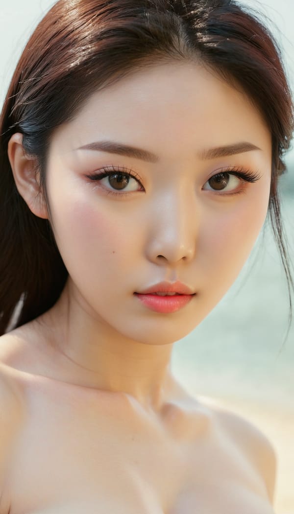 Tags: 21872187, SDXL
{"3": {"inputs": {"seed": 493731016752354, "steps": 64, "cfg": 7.71, "sampler_name": "dpmpp_2m", "scheduler": "karras", "denoise": 1.0, "model": ["27", 0], "positive": ["6", 0], "negative": ["7", 0], "latent_image": ["5", 0]}, "class_type": "KSampler"}, "4": {"inputs": {"ckpt_name": "juggernautxl.safetensors"}, "class_type": "CheckpointLoaderSimple"}, "5": {"inputs": {"width": 768, "height": 1344, "batch_size": 1}, "class_type": "EmptyLatentImage"}, "6": {"inputs": {"text": "23 year old girl, (korean:0.96), (chinese:1.04), (irish:1.09), (seductive facial expression:0.95), (sexy lips:0.98), (idol:1.13), (seductive pose:1.10), (cute:1.09), (eyelashes:1.05), (blush:1.12), (pale skin:1.14), (double eyelids:1.05), (detailed face:1.08), (slim:1.03), (beautiful eyes:1.11), (temptress:1.12), (in a seductive pose:1.04), (large perky breasts:1.10), (cleavage:1.04), (thigh gap:1.00), strolling (nude:1.04) at a beach, (candid cinema:1.00), (detailed skin:1.09), (textured skin:1.06), (natural looking skin:1.06), (film:1.01), (RAW:1.03), (soft lighting:1.07), (skin fuzz:1.00), (portra:1.06)", "clip": ["27", 1]}, "class_type": "CLIPTextEncode"}, "7": {"inputs": {"text": "(watermark:1.06), (worst quality:1.08), (distorted:1.05), (low resolution:1.14), (twisted:1.14), (open mouth:1.11), (bad hands:1.11)", "clip": ["27", 1]}, "class_type": "CLIPTextEncode"}, "8": {"inputs": {"samples": ["3", 0], "vae": ["4", 2]}, "class_type": "VAEDecode"}, "25": {"inputs": {"lora_name": "nudify_xl.safetensors", "strength_model": 0.24, "strength_clip": 0.23, "model": ["4", 0], "clip": ["4", 1]}, "class_type": "LoraLoader"}, "26": {"inputs": {"lora_name": "shirtlift_SDXL_v2.safetensors", "strength_model": 0.03, "strength_clip": 0.02, "model": ["25", 0], "clip": ["25", 1]}, "class_type": "LoraLoader"}, "27": {"inputs": {"lora_name": "PerfectEyesXL.safetensors", "strength_model": 0.18, "strength_clip": 0.13, "model": ["26", 0], "clip": ["26", 1]}, "class_type": "LoraLoader"}, "30": {"inputs": {"model_name": "4x_NMKD-Superscale-SP_178000_G.pth"}, "class_type": "UpscaleModelLoader"}, "31": {"inputs": {"upscale_model": ["30", 0], "image": ["8", 0]}, "class_type": "ImageUpscaleWithModel"}, "32": {"inputs": {"upscale_method": "lanczos", "scale_by": 0.5, "image": ["31", 0]}, "class_type": "ImageScaleBy"}, "33": {"inputs": {"pixels": ["32", 0], "vae": ["4", 2]}, "class_type": "VAEEncode"}, "34": {"inputs": {"seed": 493731016752354, "steps": 64, "cfg": 7.71, "sampler_name": "dpmpp_2m", "scheduler": "karras", "denoise": 0.3, "model": ["27", 0], "positive": ["6", 0], "negative": ["7", 0], "latent_image": ["33", 0]}, "class_type": "KSampler"}, "36": {"inputs": {"samples": ["34", 0], "vae": ["4", 2]}, "class_type": "VAEDecode"}, "39": {"inputs": {"filename_prefix": "comfyapi-1717579401527", "images": ["36", 0]}, "class_type": "SaveImage"}}