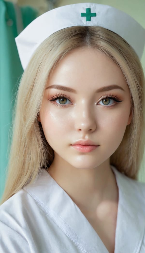 Tags: 21872187, SDXL
{"3": {"inputs": {"seed": 767656388698561, "steps": 64, "cfg": 5.81, "sampler_name": "dpmpp_2m", "scheduler": "karras", "denoise": 1.0, "model": ["27", 0], "positive": ["6", 0], "negative": ["7", 0], "latent_image": ["5", 0]}, "class_type": "KSampler"}, "4": {"inputs": {"ckpt_name": "juggernautxl.safetensors"}, "class_type": "CheckpointLoaderSimple"}, "5": {"inputs": {"width": 768, "height": 1344, "batch_size": 1}, "class_type": "EmptyLatentImage"}, "6": {"inputs": {"text": "21 year old girl, (ukrainian:1.06), (idol:1.03), (cute:1.07), (eyelashes:1.11), (sexy lips:0.95), (slim:1.07), (pale skin:0.96), (double eyelids:0.96), (seductive facial expression:0.95), (beautiful eyes:1.02), (seductive pose:0.98), (detailed face:1.00), (blush:1.04), (in a seductive pose:1.13), (large perky breasts:0.99), (cleavage:1.13), (thigh gap:0.96), (nurse in uniform:1.12) working in a hospital ward, (portra:1.05), (candid cinema:1.04), (RAW:1.09), (skin fuzz:1.08), (film:1.06), (natural looking skin:1.03), (detailed skin:1.05), (soft lighting:1.00), (textured skin:1.04)", "clip": ["27", 1]}, "class_type": "CLIPTextEncode"}, "7": {"inputs": {"text": "(distorted:1.08), (low resolution:1.14), (twisted:1.14), (bad hands:1.06), (open mouth:1.12), (worst quality:1.11), (watermark:1.07)", "clip": ["27", 1]}, "class_type": "CLIPTextEncode"}, "8": {"inputs": {"samples": ["3", 0], "vae": ["4", 2]}, "class_type": "VAEDecode"}, "25": {"inputs": {"lora_name": "nudify_xl.safetensors", "strength_model": 0.16, "strength_clip": 0.32, "model": ["4", 0], "clip": ["4", 1]}, "class_type": "LoraLoader"}, "26": {"inputs": {"lora_name": "shirtlift_SDXL_v2.safetensors", "strength_model": 0.11, "strength_clip": 0.17, "model": ["25", 0], "clip": ["25", 1]}, "class_type": "LoraLoader"}, "27": {"inputs": {"lora_name": "PerfectEyesXL.safetensors", "strength_model": 0.0, "strength_clip": 0.11, "model": ["26", 0], "clip": ["26", 1]}, "class_type": "LoraLoader"}, "30": {"inputs": {"model_name": "4x_NMKD-Superscale-SP_178000_G.pth"}, "class_type": "UpscaleModelLoader"}, "31": {"inputs": {"upscale_model": ["30", 0], "image": ["8", 0]}, "class_type": "ImageUpscaleWithModel"}, "32": {"inputs": {"upscale_method": "lanczos", "scale_by": 0.5, "image": ["31", 0]}, "class_type": "ImageScaleBy"}, "33": {"inputs": {"pixels": ["32", 0], "vae": ["4", 2]}, "class_type": "VAEEncode"}, "34": {"inputs": {"seed": 767656388698561, "steps": 64, "cfg": 5.81, "sampler_name": "dpmpp_2m", "scheduler": "karras", "denoise": 0.3, "model": ["27", 0], "positive": ["6", 0], "negative": ["7", 0], "latent_image": ["33", 0]}, "class_type": "KSampler"}, "36": {"inputs": {"samples": ["34", 0], "vae": ["4", 2]}, "class_type": "VAEDecode"}, "39": {"inputs": {"filename_prefix": "comfyapi-1726682637899", "images": ["36", 0]}, "class_type": "SaveImage"}}