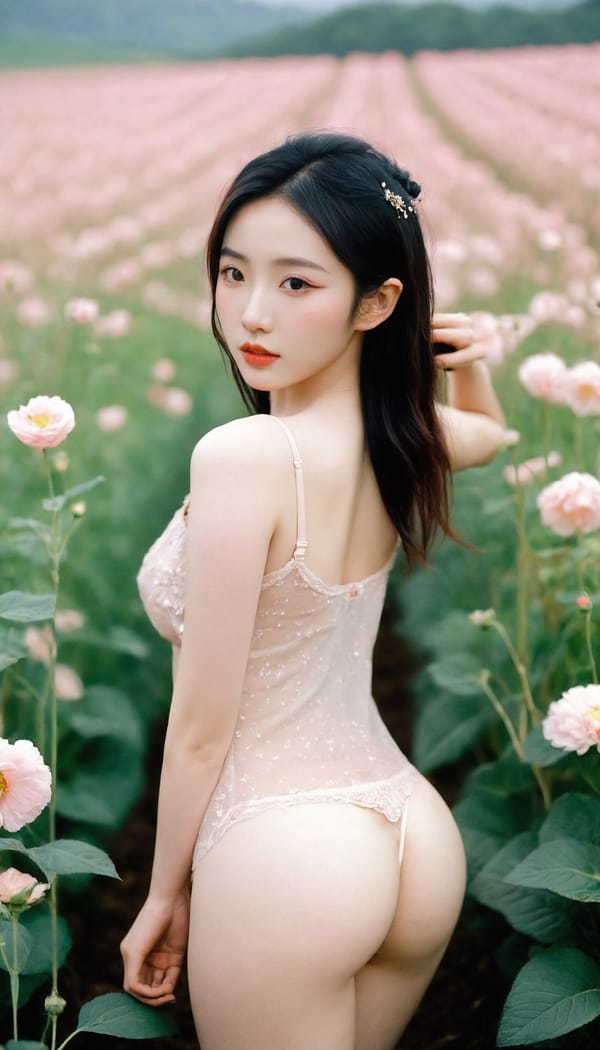 Tags: 21872187, SDXL
{"3": {"inputs": {"seed": 244973539995710, "steps": 64, "cfg": 6.94, "sampler_name": "dpmpp_2m", "scheduler": "karras", "denoise": 1.0, "model": ["27", 0], "positive": ["6", 0], "negative": ["7", 0], "latent_image": ["5", 0]}, "class_type": "KSampler"}, "4": {"inputs": {"ckpt_name": "leosamsHelloworldSDXL_helloworldSDXL32DPO.safetensors"}, "class_type": "CheckpointLoaderSimple"}, "5": {"inputs": {"width": 768, "height": 1344, "batch_size": 1}, "class_type": "EmptyLatentImage"}, "6": {"inputs": {"text": "22 year old girl, (korean:1.03), (chinese:1.05), (sexy lips:1.11), (pale skin:1.09), (beautiful eyes:0.96), (seductive facial expression:1.11), (blush:1.09), (cute:0.96), (temptress:1.06), (seductive pose:1.01), (detailed face:0.99), (eyelashes:1.05), (idol:1.01), (perky ass:0.95), (exposed ass:0.96), (looking back:1.02), (sexy ass:1.06), (thigh gap:1.03), wearing (translucent clothes:0.95) on a flower field, (portra:1.05), (skin fuzz:1.00), (RAW:1.09), (film:1.01), (natural looking skin:1.06), (detailed skin:1.06), (textured skin:1.03), (candid cinema:1.04)", "clip": ["27", 1]}, "class_type": "CLIPTextEncode"}, "7": {"inputs": {"text": "(watermark:1.05), (twisted:1.12), (open mouth:1.09), (distorted:1.11), (worst quality:1.09)", "clip": ["27", 1]}, "class_type": "CLIPTextEncode"}, "8": {"inputs": {"samples": ["3", 0], "vae": ["4", 2]}, "class_type": "VAEDecode"}, "25": {"inputs": {"lora_name": "nudify_xl.safetensors", "strength_model": 0.17, "strength_clip": 0.17, "model": ["4", 0], "clip": ["4", 1]}, "class_type": "LoraLoader"}, "26": {"inputs": {"lora_name": "shirtlift_SDXL_v2.safetensors", "strength_model": 0.0, "strength_clip": 0.05, "model": ["25", 0], "clip": ["25", 1]}, "class_type": "LoraLoader"}, "27": {"inputs": {"lora_name": "PerfectEyesXL.safetensors", "strength_model": 0.06, "strength_clip": 0.11, "model": ["26", 0], "clip": ["26", 1]}, "class_type": "LoraLoader"}, "30": {"inputs": {"model_name": "4x_NMKD-Superscale-SP_178000_G.pth"}, "class_type": "UpscaleModelLoader"}, "31": {"inputs": {"upscale_model": ["30", 0], "image": ["8", 0]}, "class_type": "ImageUpscaleWithModel"}, "32": {"inputs": {"upscale_method": "lanczos", "scale_by": 0.5, "image": ["31", 0]}, "class_type": "ImageScaleBy"}, "33": {"inputs": {"pixels": ["32", 0], "vae": ["4", 2]}, "class_type": "VAEEncode"}, "34": {"inputs": {"seed": 244973539995710, "steps": 64, "cfg": 6.94, "sampler_name": "dpmpp_2m", "scheduler": "karras", "denoise": 0.3, "model": ["27", 0], "positive": ["6", 0], "negative": ["7", 0], "latent_image": ["33", 0]}, "class_type": "KSampler"}, "36": {"inputs": {"samples": ["34", 0], "vae": ["4", 2]}, "class_type": "VAEDecode"}, "39": {"inputs": {"filename_prefix": "comfyapi-1707577062887", "images": ["36", 0]}, "class_type": "SaveImage"}}