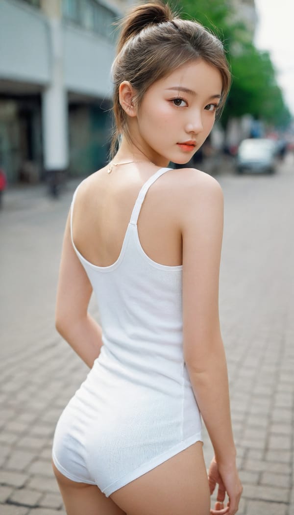 Tags: 21872187, SDXL
{"3": {"inputs": {"seed": 163288581711596, "steps": 64, "cfg": 5.01, "sampler_name": "dpmpp_2m", "scheduler": "karras", "denoise": 1.0, "model": ["27", 0], "positive": ["6", 0], "negative": ["7", 0], "latent_image": ["5", 0]}, "class_type": "KSampler"}, "4": {"inputs": {"ckpt_name": "leosamsHelloworldSDXL_helloworldSDXL32DPO.safetensors"}, "class_type": "CheckpointLoaderSimple"}, "5": {"inputs": {"width": 768, "height": 1344, "batch_size": 1}, "class_type": "EmptyLatentImage"}, "6": {"inputs": {"text": "21 year old girl, (russian:0.97), (ukrainian:1.08), (chinese:1.08), (beautiful eyes:1.04), (temptress:1.07), (idol:1.11), (eyelashes:0.98), (seductive pose:1.04), (blush:1.04), (double eyelids:1.03), (slim:1.12), (sexy lips:1.07), (detailed face:1.05), (seductive facial expression:1.05), (cute:1.04), (perky ass:0.96), (exposed ass:0.99), (looking back:1.00), (sexy ass:1.08), (thigh gap:1.11), (white tanktop:1.14), busy street, (textured skin:1.03), (portra:1.01), (natural looking skin:1.09), (film:1.06), (candid cinema:1.03), (skin fuzz:1.06), (detailed skin:1.02), (RAW:1.05), (soft lighting:1.07)", "clip": ["27", 1]}, "class_type": "CLIPTextEncode"}, "7": {"inputs": {"text": "(worst quality:1.11), (bad hands:1.06), (low resolution:1.07), (distorted:1.09), (open mouth:1.09), (twisted:1.07)", "clip": ["27", 1]}, "class_type": "CLIPTextEncode"}, "8": {"inputs": {"samples": ["3", 0], "vae": ["4", 2]}, "class_type": "VAEDecode"}, "25": {"inputs": {"lora_name": "nudify_xl.safetensors", "strength_model": 0.01, "strength_clip": 0.0, "model": ["4", 0], "clip": ["4", 1]}, "class_type": "LoraLoader"}, "26": {"inputs": {"lora_name": "shirtlift_SDXL_v2.safetensors", "strength_model": 0.16, "strength_clip": 0.08, "model": ["25", 0], "clip": ["25", 1]}, "class_type": "LoraLoader"}, "27": {"inputs": {"lora_name": "PerfectEyesXL.safetensors", "strength_model": 0.07, "strength_clip": 0.06, "model": ["26", 0], "clip": ["26", 1]}, "class_type": "LoraLoader"}, "30": {"inputs": {"model_name": "4x_NMKD-Superscale-SP_178000_G.pth"}, "class_type": "UpscaleModelLoader"}, "31": {"inputs": {"upscale_model": ["30", 0], "image": ["8", 0]}, "class_type": "ImageUpscaleWithModel"}, "32": {"inputs": {"upscale_method": "lanczos", "scale_by": 0.5, "image": ["31", 0]}, "class_type": "ImageScaleBy"}, "33": {"inputs": {"pixels": ["32", 0], "vae": ["4", 2]}, "class_type": "VAEEncode"}, "34": {"inputs": {"seed": 163288581711596, "steps": 64, "cfg": 5.01, "sampler_name": "dpmpp_2m", "scheduler": "karras", "denoise": 0.3, "model": ["27", 0], "positive": ["6", 0], "negative": ["7", 0], "latent_image": ["33", 0]}, "class_type": "KSampler"}, "36": {"inputs": {"samples": ["34", 0], "vae": ["4", 2]}, "class_type": "VAEDecode"}, "39": {"inputs": {"filename_prefix": "comfyapi-1708214193061", "images": ["36", 0]}, "class_type": "SaveImage"}}