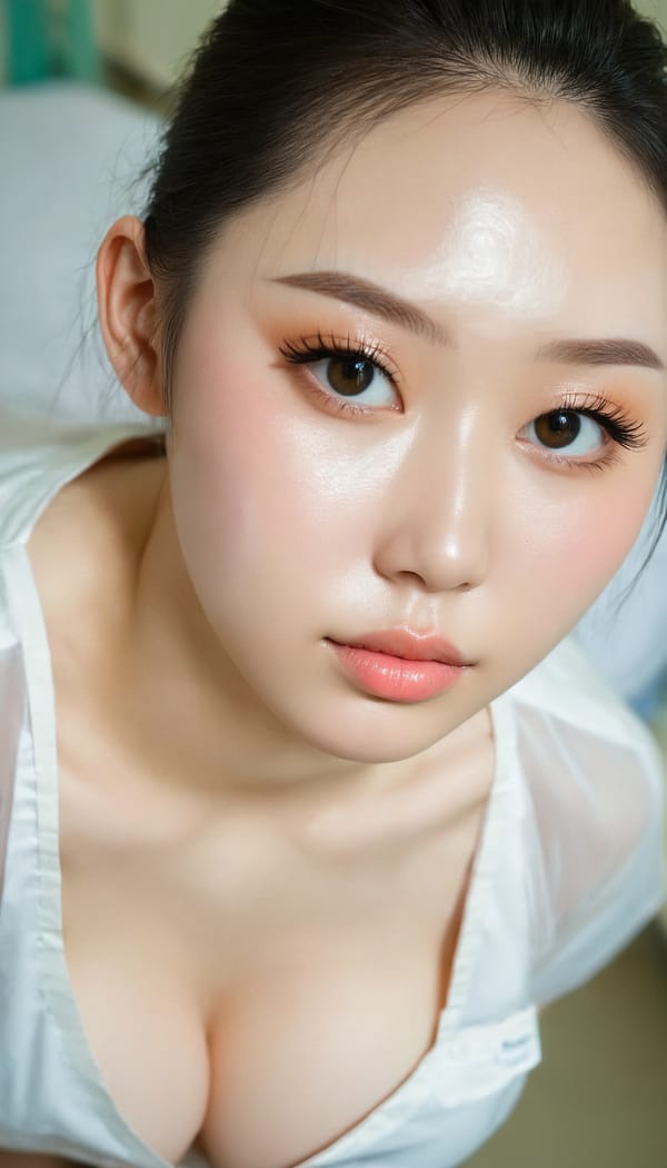 Tags: 21872187, SDXL
{"3": {"inputs": {"seed": 638360089346161, "steps": 64, "cfg": 5.9, "sampler_name": "dpmpp_2m", "scheduler": "karras", "denoise": 1.0, "model": ["27", 0], "positive": ["6", 0], "negative": ["7", 0], "latent_image": ["5", 0]}, "class_type": "KSampler"}, "4": {"inputs": {"ckpt_name": "juggernautxl.safetensors"}, "class_type": "CheckpointLoaderSimple"}, "5": {"inputs": {"width": 768, "height": 1344, "batch_size": 1}, "class_type": "EmptyLatentImage"}, "6": {"inputs": {"text": "23 year old girl, (irish:0.96), (chinese:1.14), (seductive pose:0.97), (beautiful eyes:0.95), (cute:1.05), (seductive facial expression:1.07), (eyelashes:1.13), (sexy lips:1.05), (detailed face:1.13), (pale skin:1.06), (blush:0.98), (temptress:0.98), (double eyelids:1.10), (idol:1.13), (slim:0.97), (on all fours:1.13), (spreading ass cheeks:1.13), (from behind:1.02), (backboob:0.96), (nurse in uniform:0.98) working in a hospital ward, (textured skin:1.09), (natural looking skin:1.00), (candid cinema:1.03), (skin fuzz:1.09), (portra:1.04), (film:1.05), (soft lighting:1.05), (detailed skin:1.09), (RAW:1.02)", "clip": ["27", 1]}, "class_type": "CLIPTextEncode"}, "7": {"inputs": {"text": "(twisted:1.13), (open mouth:1.05), (watermark:1.05), (worst quality:1.05), (low resolution:1.14), (bad hands:1.12), (distorted:1.08)", "clip": ["27", 1]}, "class_type": "CLIPTextEncode"}, "8": {"inputs": {"samples": ["3", 0], "vae": ["4", 2]}, "class_type": "VAEDecode"}, "25": {"inputs": {"lora_name": "nudify_xl.safetensors", "strength_model": 0.35, "strength_clip": 0.13, "model": ["4", 0], "clip": ["4", 1]}, "class_type": "LoraLoader"}, "26": {"inputs": {"lora_name": "shirtlift_SDXL_v2.safetensors", "strength_model": 0.09, "strength_clip": 0.16, "model": ["25", 0], "clip": ["25", 1]}, "class_type": "LoraLoader"}, "27": {"inputs": {"lora_name": "PerfectEyesXL.safetensors", "strength_model": 0.09, "strength_clip": 0.03, "model": ["26", 0], "clip": ["26", 1]}, "class_type": "LoraLoader"}, "30": {"inputs": {"model_name": "4x_NMKD-Superscale-SP_178000_G.pth"}, "class_type": "UpscaleModelLoader"}, "31": {"inputs": {"upscale_model": ["30", 0], "image": ["8", 0]}, "class_type": "ImageUpscaleWithModel"}, "32": {"inputs": {"upscale_method": "lanczos", "scale_by": 0.5, "image": ["31", 0]}, "class_type": "ImageScaleBy"}, "33": {"inputs": {"pixels": ["32", 0], "vae": ["4", 2]}, "class_type": "VAEEncode"}, "34": {"inputs": {"seed": 638360089346161, "steps": 64, "cfg": 5.9, "sampler_name": "dpmpp_2m", "scheduler": "karras", "denoise": 0.3, "model": ["27", 0], "positive": ["6", 0], "negative": ["7", 0], "latent_image": ["33", 0]}, "class_type": "KSampler"}, "36": {"inputs": {"samples": ["34", 0], "vae": ["4", 2]}, "class_type": "VAEDecode"}, "39": {"inputs": {"filename_prefix": "comfyapi-1713464052661", "images": ["36", 0]}, "class_type": "SaveImage"}}