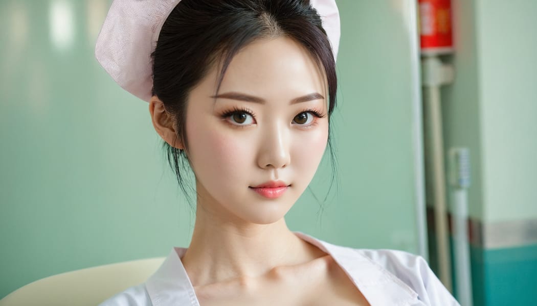 Tags: 21872187, SDXL
{"3": {"inputs": {"seed": 127801392205822, "steps": 32, "cfg": 7.56, "sampler_name": "dpmpp_2m", "scheduler": "karras", "denoise": 1.0, "model": ["27", 0], "positive": ["6", 0], "negative": ["7", 0], "latent_image": ["5", 0]}, "class_type": "KSampler"}, "4": {"inputs": {"ckpt_name": "juggernautxl.safetensors"}, "class_type": "CheckpointLoaderSimple"}, "5": {"inputs": {"width": 1344, "height": 768, "batch_size": 1}, "class_type": "EmptyLatentImage"}, "6": {"inputs": {"text": "25 year old girl, (chinese:1.05), (japanese:1.03), (seductive facial expression:1.03), (temptress:1.08), (pale skin:1.11), (sexy lips:1.11), (eyelashes:1.05), (blush:0.95), (cute:0.96), (detailed face:1.05), (slim:1.12), (idol:0.97), (seductive pose:0.97), (double eyelids:1.04), (beautiful eyes:1.14), (in a seductive pose:1.00), (large perky breasts:1.10), (cleavage:1.11), (thigh gap:1.12), (nurse in uniform:0.99) working in a hospital ward, (film:1.05), (detailed skin:1.03), (textured skin:1.08), (RAW:1.01), (soft lighting:1.09), (skin fuzz:1.02), (portra:1.05), (natural looking skin:1.07), (candid cinema:1.01)", "clip": ["27", 1]}, "class_type": "CLIPTextEncode"}, "7": {"inputs": {"text": "(distorted:1.12), (worst quality:1.13), (bad hands:1.05), (watermark:1.07), (twisted:1.10), (open mouth:1.05), (low resolution:1.12)", "clip": ["27", 1]}, "class_type": "CLIPTextEncode"}, "8": {"inputs": {"samples": ["3", 0], "vae": ["4", 2]}, "class_type": "VAEDecode"}, "25": {"inputs": {"lora_name": "nudify_xl.safetensors", "strength_model": 0.27, "strength_clip": 0.11, "model": ["4", 0], "clip": ["4", 1]}, "class_type": "LoraLoader"}, "26": {"inputs": {"lora_name": "shirtlift_SDXL_v2.safetensors", "strength_model": 0.05, "strength_clip": 0.14, "model": ["25", 0], "clip": ["25", 1]}, "class_type": "LoraLoader"}, "27": {"inputs": {"lora_name": "PerfectEyesXL.safetensors", "strength_model": 0.09, "strength_clip": 0.14, "model": ["26", 0], "clip": ["26", 1]}, "class_type": "LoraLoader"}, "30": {"inputs": {"model_name": "4x_NMKD-Superscale-SP_178000_G.pth"}, "class_type": "UpscaleModelLoader"}, "31": {"inputs": {"upscale_model": ["30", 0], "image": ["8", 0]}, "class_type": "ImageUpscaleWithModel"}, "32": {"inputs": {"upscale_method": "lanczos", "scale_by": 0.5, "image": ["31", 0]}, "class_type": "ImageScaleBy"}, "33": {"inputs": {"pixels": ["32", 0], "vae": ["4", 2]}, "class_type": "VAEEncode"}, "34": {"inputs": {"seed": 127801392205822, "steps": 32, "cfg": 7.56, "sampler_name": "dpmpp_2m", "scheduler": "karras", "denoise": 0.3, "model": ["27", 0], "positive": ["6", 0], "negative": ["7", 0], "latent_image": ["33", 0]}, "class_type": "KSampler"}, "36": {"inputs": {"samples": ["34", 0], "vae": ["4", 2]}, "class_type": "VAEDecode"}, "39": {"inputs": {"filename_prefix": "comfyapi-1735410443995", "images": ["36", 0]}, "class_type": "SaveImage"}}