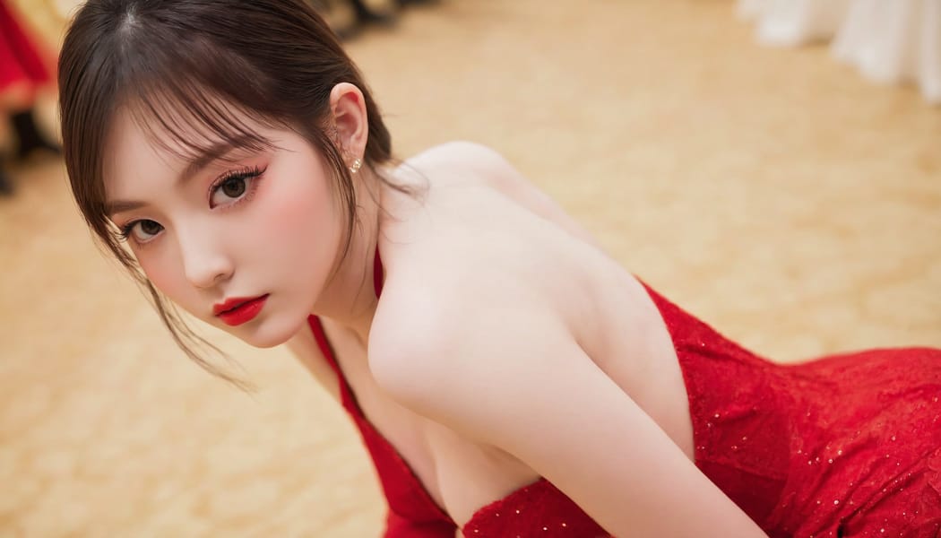 Tags: 21872187, SDXL
{"3": {"inputs": {"seed": 131675826381883, "steps": 64, "cfg": 6.89, "sampler_name": "dpmpp_2m", "scheduler": "karras", "denoise": 1.0, "model": ["27", 0], "positive": ["6", 0], "negative": ["7", 0], "latent_image": ["5", 0]}, "class_type": "KSampler"}, "4": {"inputs": {"ckpt_name": "helloworldxl.safetensors"}, "class_type": "CheckpointLoaderSimple"}, "5": {"inputs": {"width": 1344, "height": 768, "batch_size": 1}, "class_type": "EmptyLatentImage"}, "6": {"inputs": {"text": "18 year old girl, (detailed face:1.07), (cute:1.05), (beautiful eyes:0.99), (seductive pose:1.00), (pale skin:1.00), (eyelashes:1.11), (sexy lips:1.13), (idol:0.97), (temptress:1.02), (slim:1.09), (seductive facial expression:1.04), (double eyelids:1.12), (blush:1.11), (perky ass:0.99), (exposed ass:1.01), (looking back:0.96), (sexy ass:0.95), (thigh gap:1.03), (wearing a low-cut red dress:1.10) at a ballroom, (soft lighting:1.06), (textured skin:1.00), (portra:1.02), (candid cinema:1.06), (film:1.04), (detailed skin:1.06), (skin fuzz:1.04), (RAW:1.00), (natural looking skin:1.06)", "clip": ["27", 1]}, "class_type": "CLIPTextEncode"}, "7": {"inputs": {"text": "(watermark:1.05), (bad hands:1.10), (low resolution:1.12), (twisted:1.11), (worst quality:1.12), (distorted:1.12), (open mouth:1.07)", "clip": ["27", 1]}, "class_type": "CLIPTextEncode"}, "8": {"inputs": {"samples": ["3", 0], "vae": ["4", 2]}, "class_type": "VAEDecode"}, "25": {"inputs": {"lora_name": "nudify_xl.safetensors", "strength_model": 0.16, "strength_clip": 0.26, "model": ["4", 0], "clip": ["4", 1]}, "class_type": "LoraLoader"}, "26": {"inputs": {"lora_name": "shirtlift_SDXL_v2.safetensors", "strength_model": 0.11, "strength_clip": 0.14, "model": ["25", 0], "clip": ["25", 1]}, "class_type": "LoraLoader"}, "27": {"inputs": {"lora_name": "PerfectEyesXL.safetensors", "strength_model": 0.18, "strength_clip": 0.03, "model": ["26", 0], "clip": ["26", 1]}, "class_type": "LoraLoader"}, "30": {"inputs": {"model_name": "4x_NMKD-Superscale-SP_178000_G.pth"}, "class_type": "UpscaleModelLoader"}, "31": {"inputs": {"upscale_model": ["30", 0], "image": ["8", 0]}, "class_type": "ImageUpscaleWithModel"}, "32": {"inputs": {"upscale_method": "lanczos", "scale_by": 0.5, "image": ["31", 0]}, "class_type": "ImageScaleBy"}, "33": {"inputs": {"pixels": ["32", 0], "vae": ["4", 2]}, "class_type": "VAEEncode"}, "34": {"inputs": {"seed": 131675826381883, "steps": 64, "cfg": 6.89, "sampler_name": "dpmpp_2m", "scheduler": "karras", "denoise": 0.3, "model": ["27", 0], "positive": ["6", 0], "negative": ["7", 0], "latent_image": ["33", 0]}, "class_type": "KSampler"}, "36": {"inputs": {"samples": ["34", 0], "vae": ["4", 2]}, "class_type": "VAEDecode"}, "39": {"inputs": {"filename_prefix": "comfyapi-1735210096545", "images": ["36", 0]}, "class_type": "SaveImage"}}