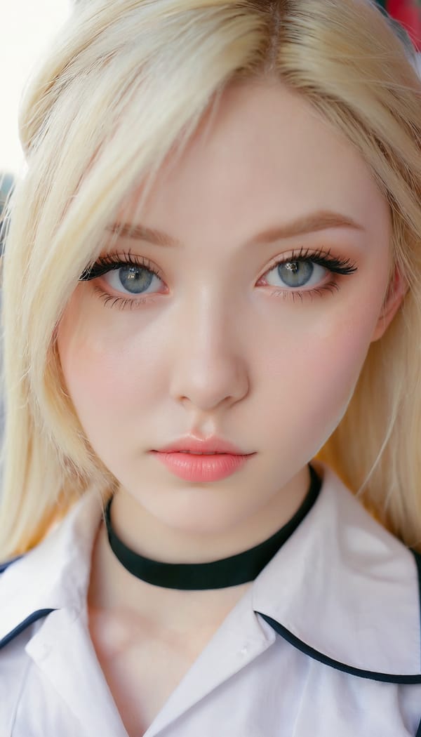 Tags: 21872187, SDXL
{"3": {"inputs": {"seed": 101636327467963, "steps": 64, "cfg": 7.43, "sampler_name": "dpmpp_2m", "scheduler": "karras", "denoise": 1.0, "model": ["27", 0], "positive": ["6", 0], "negative": ["7", 0], "latent_image": ["5", 0]}, "class_type": "KSampler"}, "4": {"inputs": {"ckpt_name": "juggernautxl.safetensors"}, "class_type": "CheckpointLoaderSimple"}, "5": {"inputs": {"width": 768, "height": 1344, "batch_size": 1}, "class_type": "EmptyLatentImage"}, "6": {"inputs": {"text": "21 year old girl, (idol:1.00), (cute:0.96), (pale skin:1.07), (sexy lips:1.10), (beautiful eyes:1.12), (seductive pose:1.06), (temptress:0.97), (detailed face:1.09), (blush:1.11), (double eyelids:1.14), (seductive facial expression:1.10), (eyelashes:1.14), (in a seductive pose:1.14), (large perky breasts:1.13), (cleavage:1.05), (thigh gap:1.09), (school uniform:1.09), choker, busy street, (skin fuzz:1.06), (portra:1.06), (candid cinema:1.06), (textured skin:1.03), (natural looking skin:1.04), (detailed skin:1.01), (film:1.02), (RAW:1.06), (soft lighting:1.08)", "clip": ["27", 1]}, "class_type": "CLIPTextEncode"}, "7": {"inputs": {"text": "(low resolution:1.12), (open mouth:1.07), (watermark:1.12), (bad hands:1.07), (distorted:1.14), (worst quality:1.09), (twisted:1.11)", "clip": ["27", 1]}, "class_type": "CLIPTextEncode"}, "8": {"inputs": {"samples": ["3", 0], "vae": ["4", 2]}, "class_type": "VAEDecode"}, "25": {"inputs": {"lora_name": "nudify_xl.safetensors", "strength_model": 0.3, "strength_clip": 0.13, "model": ["4", 0], "clip": ["4", 1]}, "class_type": "LoraLoader"}, "26": {"inputs": {"lora_name": "shirtlift_SDXL_v2.safetensors", "strength_model": 0.18, "strength_clip": 0.02, "model": ["25", 0], "clip": ["25", 1]}, "class_type": "LoraLoader"}, "27": {"inputs": {"lora_name": "PerfectEyesXL.safetensors", "strength_model": 0.19, "strength_clip": 0.13, "model": ["26", 0], "clip": ["26", 1]}, "class_type": "LoraLoader"}, "30": {"inputs": {"model_name": "4x_NMKD-Superscale-SP_178000_G.pth"}, "class_type": "UpscaleModelLoader"}, "31": {"inputs": {"upscale_model": ["30", 0], "image": ["8", 0]}, "class_type": "ImageUpscaleWithModel"}, "32": {"inputs": {"upscale_method": "lanczos", "scale_by": 0.5, "image": ["31", 0]}, "class_type": "ImageScaleBy"}, "33": {"inputs": {"pixels": ["32", 0], "vae": ["4", 2]}, "class_type": "VAEEncode"}, "34": {"inputs": {"seed": 101636327467963, "steps": 64, "cfg": 7.43, "sampler_name": "dpmpp_2m", "scheduler": "karras", "denoise": 0.3, "model": ["27", 0], "positive": ["6", 0], "negative": ["7", 0], "latent_image": ["33", 0]}, "class_type": "KSampler"}, "36": {"inputs": {"samples": ["34", 0], "vae": ["4", 2]}, "class_type": "VAEDecode"}, "39": {"inputs": {"filename_prefix": "comfyapi-1734796910320", "images": ["36", 0]}, "class_type": "SaveImage"}}