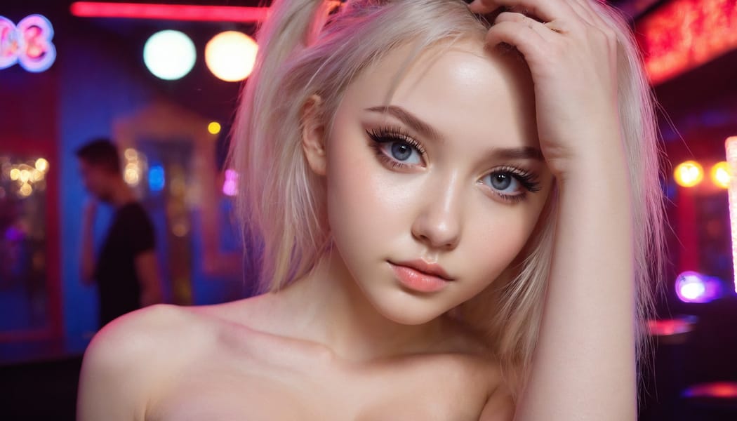 Tags: 21872187, SDXL
{"3": {"inputs": {"seed": 940737416932004, "steps": 64, "cfg": 7.35, "sampler_name": "dpmpp_2m", "scheduler": "karras", "denoise": 1.0, "model": ["27", 0], "positive": ["6", 0], "negative": ["7", 0], "latent_image": ["5", 0]}, "class_type": "KSampler"}, "4": {"inputs": {"ckpt_name": "juggernautxl.safetensors"}, "class_type": "CheckpointLoaderSimple"}, "5": {"inputs": {"width": 1344, "height": 768, "batch_size": 1}, "class_type": "EmptyLatentImage"}, "6": {"inputs": {"text": "19 year old girl, (ukrainian:1.01), (double eyelids:1.12), (seductive facial expression:1.11), (cute:0.98), (detailed face:1.04), (pale skin:1.06), (idol:1.14), (eyelashes:0.98), (blush:0.96), (temptress:1.10), (beautiful eyes:0.98), (seductive pose:1.06), (slim:0.99), (sexy lips:1.05), (in a seductive pose:0.96), (large perky breasts:1.03), (cleavage:0.95), (thigh gap:0.95), (a pole dancer:0.95) at a night club, (skin fuzz:1.03), (portra:1.07), (natural looking skin:1.02), (soft lighting:1.00), (textured skin:1.06), (film:1.01), (detailed skin:1.00), (candid cinema:1.05), (RAW:1.06)", "clip": ["27", 1]}, "class_type": "CLIPTextEncode"}, "7": {"inputs": {"text": "(low resolution:1.09), (watermark:1.11), (worst quality:1.14), (open mouth:1.12), (bad hands:1.13), (distorted:1.11), (twisted:1.09)", "clip": ["27", 1]}, "class_type": "CLIPTextEncode"}, "8": {"inputs": {"samples": ["3", 0], "vae": ["4", 2]}, "class_type": "VAEDecode"}, "25": {"inputs": {"lora_name": "nudify_xl.safetensors", "strength_model": 0.29, "strength_clip": 0.2, "model": ["4", 0], "clip": ["4", 1]}, "class_type": "LoraLoader"}, "26": {"inputs": {"lora_name": "shirtlift_SDXL_v2.safetensors", "strength_model": 0.1, "strength_clip": 0.01, "model": ["25", 0], "clip": ["25", 1]}, "class_type": "LoraLoader"}, "27": {"inputs": {"lora_name": "PerfectEyesXL.safetensors", "strength_model": 0.13, "strength_clip": 0.09, "model": ["26", 0], "clip": ["26", 1]}, "class_type": "LoraLoader"}, "30": {"inputs": {"model_name": "4x_NMKD-Superscale-SP_178000_G.pth"}, "class_type": "UpscaleModelLoader"}, "31": {"inputs": {"upscale_model": ["30", 0], "image": ["8", 0]}, "class_type": "ImageUpscaleWithModel"}, "32": {"inputs": {"upscale_method": "lanczos", "scale_by": 0.5, "image": ["31", 0]}, "class_type": "ImageScaleBy"}, "33": {"inputs": {"pixels": ["32", 0], "vae": ["4", 2]}, "class_type": "VAEEncode"}, "34": {"inputs": {"seed": 940737416932004, "steps": 64, "cfg": 7.35, "sampler_name": "dpmpp_2m", "scheduler": "karras", "denoise": 0.3, "model": ["27", 0], "positive": ["6", 0], "negative": ["7", 0], "latent_image": ["33", 0]}, "class_type": "KSampler"}, "36": {"inputs": {"samples": ["34", 0], "vae": ["4", 2]}, "class_type": "VAEDecode"}, "39": {"inputs": {"filename_prefix": "comfyapi-1726662489424", "images": ["36", 0]}, "class_type": "SaveImage"}}