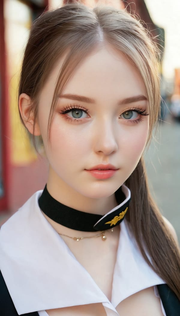 Tags: 21872187, SDXL
{"3": {"inputs": {"seed": 221255323671510, "steps": 64, "cfg": 6.67, "sampler_name": "dpmpp_2m", "scheduler": "karras", "denoise": 1.0, "model": ["27", 0], "positive": ["6", 0], "negative": ["7", 0], "latent_image": ["5", 0]}, "class_type": "KSampler"}, "4": {"inputs": {"ckpt_name": "juggernautxl.safetensors"}, "class_type": "CheckpointLoaderSimple"}, "5": {"inputs": {"width": 768, "height": 1344, "batch_size": 1}, "class_type": "EmptyLatentImage"}, "6": {"inputs": {"text": "20 year old girl, (ukrainian:0.98), (pale skin:0.99), (cute:1.01), (blush:0.95), (beautiful eyes:1.06), (idol:1.01), (eyelashes:1.04), (double eyelids:1.09), (detailed face:1.03), (seductive facial expression:1.05), (seductive pose:1.00), (temptress:1.03), (sexy lips:1.05), (slim:1.06), (in a seductive pose:1.04), (large perky breasts:1.04), (cleavage:1.08), (thigh gap:0.98), (school uniform:1.14), choker, busy street, (textured skin:1.09), (detailed skin:1.04), (portra:1.03), (skin fuzz:1.07), (RAW:1.04), (soft lighting:1.01), (candid cinema:1.01), (film:1.00), (natural looking skin:1.02)", "clip": ["27", 1]}, "class_type": "CLIPTextEncode"}, "7": {"inputs": {"text": "(watermark:1.07), (distorted:1.14), (twisted:1.07), (worst quality:1.10), (low resolution:1.13), (bad hands:1.06), (open mouth:1.08)", "clip": ["27", 1]}, "class_type": "CLIPTextEncode"}, "8": {"inputs": {"samples": ["3", 0], "vae": ["4", 2]}, "class_type": "VAEDecode"}, "25": {"inputs": {"lora_name": "nudify_xl.safetensors", "strength_model": 0.16, "strength_clip": 0.32, "model": ["4", 0], "clip": ["4", 1]}, "class_type": "LoraLoader"}, "26": {"inputs": {"lora_name": "shirtlift_SDXL_v2.safetensors", "strength_model": 0.0, "strength_clip": 0.17, "model": ["25", 0], "clip": ["25", 1]}, "class_type": "LoraLoader"}, "27": {"inputs": {"lora_name": "PerfectEyesXL.safetensors", "strength_model": 0.02, "strength_clip": 0.11, "model": ["26", 0], "clip": ["26", 1]}, "class_type": "LoraLoader"}, "30": {"inputs": {"model_name": "4x_NMKD-Superscale-SP_178000_G.pth"}, "class_type": "UpscaleModelLoader"}, "31": {"inputs": {"upscale_model": ["30", 0], "image": ["8", 0]}, "class_type": "ImageUpscaleWithModel"}, "32": {"inputs": {"upscale_method": "lanczos", "scale_by": 0.5, "image": ["31", 0]}, "class_type": "ImageScaleBy"}, "33": {"inputs": {"pixels": ["32", 0], "vae": ["4", 2]}, "class_type": "VAEEncode"}, "34": {"inputs": {"seed": 221255323671510, "steps": 64, "cfg": 6.67, "sampler_name": "dpmpp_2m", "scheduler": "karras", "denoise": 0.3, "model": ["27", 0], "positive": ["6", 0], "negative": ["7", 0], "latent_image": ["33", 0]}, "class_type": "KSampler"}, "36": {"inputs": {"samples": ["34", 0], "vae": ["4", 2]}, "class_type": "VAEDecode"}, "39": {"inputs": {"filename_prefix": "comfyapi-1716387840114", "images": ["36", 0]}, "class_type": "SaveImage"}}