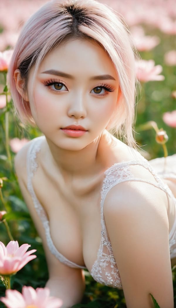 Tags: 21872187, SDXL
{"3": {"inputs": {"seed": 616259854486671, "steps": 64, "cfg": 6.73, "sampler_name": "dpmpp_2m", "scheduler": "karras", "denoise": 1.0, "model": ["27", 0], "positive": ["6", 0], "negative": ["7", 0], "latent_image": ["5", 0]}, "class_type": "KSampler"}, "4": {"inputs": {"ckpt_name": "juggernautxl.safetensors"}, "class_type": "CheckpointLoaderSimple"}, "5": {"inputs": {"width": 768, "height": 1344, "batch_size": 1}, "class_type": "EmptyLatentImage"}, "6": {"inputs": {"text": "21 year old girl, (russian:1.01), (japanese:0.96), (temptress:0.98), (beautiful eyes:1.01), (eyelashes:1.10), (blush:0.95), (detailed face:0.98), (double eyelids:1.11), (cute:1.05), (seductive pose:1.04), (sexy lips:1.10), (seductive facial expression:0.95), (slim:1.13), (idol:1.01), (pale skin:1.03), (perky ass:0.97), (exposed ass:1.11), (looking back:0.99), (sexy ass:1.09), (thigh gap:0.97), wearing (translucent clothes:1.03) on a flower field, (natural looking skin:1.08), (textured skin:1.07), (RAW:1.01), (candid cinema:1.03), (soft lighting:1.00), (portra:1.03), (detailed skin:1.07), (skin fuzz:1.05), (film:1.02)", "clip": ["27", 1]}, "class_type": "CLIPTextEncode"}, "7": {"inputs": {"text": "(distorted:1.06), (worst quality:1.11), (open mouth:1.05), (low resolution:1.10), (twisted:1.12), (watermark:1.06)", "clip": ["27", 1]}, "class_type": "CLIPTextEncode"}, "8": {"inputs": {"samples": ["3", 0], "vae": ["4", 2]}, "class_type": "VAEDecode"}, "25": {"inputs": {"lora_name": "nudify_xl.safetensors", "strength_model": 0.33, "strength_clip": 0.28, "model": ["4", 0], "clip": ["4", 1]}, "class_type": "LoraLoader"}, "26": {"inputs": {"lora_name": "shirtlift_SDXL_v2.safetensors", "strength_model": 0.05, "strength_clip": 0.18, "model": ["25", 0], "clip": ["25", 1]}, "class_type": "LoraLoader"}, "27": {"inputs": {"lora_name": "PerfectEyesXL.safetensors", "strength_model": 0.15, "strength_clip": 0.01, "model": ["26", 0], "clip": ["26", 1]}, "class_type": "LoraLoader"}, "30": {"inputs": {"model_name": "4x_NMKD-Superscale-SP_178000_G.pth"}, "class_type": "UpscaleModelLoader"}, "31": {"inputs": {"upscale_model": ["30", 0], "image": ["8", 0]}, "class_type": "ImageUpscaleWithModel"}, "32": {"inputs": {"upscale_method": "lanczos", "scale_by": 0.5, "image": ["31", 0]}, "class_type": "ImageScaleBy"}, "33": {"inputs": {"pixels": ["32", 0], "vae": ["4", 2]}, "class_type": "VAEEncode"}, "34": {"inputs": {"seed": 616259854486671, "steps": 64, "cfg": 6.73, "sampler_name": "dpmpp_2m", "scheduler": "karras", "denoise": 0.3, "model": ["27", 0], "positive": ["6", 0], "negative": ["7", 0], "latent_image": ["33", 0]}, "class_type": "KSampler"}, "36": {"inputs": {"samples": ["34", 0], "vae": ["4", 2]}, "class_type": "VAEDecode"}, "39": {"inputs": {"filename_prefix": "comfyapi-1732972586845", "images": ["36", 0]}, "class_type": "SaveImage"}}