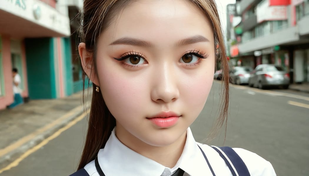 Tags: 21872187, SDXL
{"3": {"inputs": {"seed": 465687134023372, "steps": 32, "cfg": 7.86, "sampler_name": "dpmpp_2m", "scheduler": "karras", "denoise": 1.0, "model": ["27", 0], "positive": ["6", 0], "negative": ["7", 0], "latent_image": ["5", 0]}, "class_type": "KSampler"}, "4": {"inputs": {"ckpt_name": "juggernautxl.safetensors"}, "class_type": "CheckpointLoaderSimple"}, "5": {"inputs": {"width": 1344, "height": 768, "batch_size": 1}, "class_type": "EmptyLatentImage"}, "6": {"inputs": {"text": "20 year old girl, (double eyelids:1.14), (temptress:1.13), (seductive pose:1.05), (seductive facial expression:1.09), (pale skin:1.06), (blush:1.12), (detailed face:0.98), (beautiful eyes:1.09), (idol:1.04), (eyelashes:1.05), (sexy lips:1.10), (slim:1.03), (perky ass:1.12), (exposed ass:1.12), (looking back:1.07), (sexy ass:0.95), (thigh gap:1.13), (school uniform:1.00), choker, busy street, (candid cinema:1.04), (film:1.05), (portra:1.01), (detailed skin:1.00), (skin fuzz:1.09), (natural looking skin:1.02), (RAW:1.08), (textured skin:1.02), (soft lighting:1.02)", "clip": ["27", 1]}, "class_type": "CLIPTextEncode"}, "7": {"inputs": {"text": "(worst quality:1.08), (bad hands:1.07), (low resolution:1.13), (distorted:1.14), (open mouth:1.08), (twisted:1.10), (watermark:1.14)", "clip": ["27", 1]}, "class_type": "CLIPTextEncode"}, "8": {"inputs": {"samples": ["3", 0], "vae": ["4", 2]}, "class_type": "VAEDecode"}, "25": {"inputs": {"lora_name": "nudify_xl.safetensors", "strength_model": 0.21, "strength_clip": 0.19, "model": ["4", 0], "clip": ["4", 1]}, "class_type": "LoraLoader"}, "26": {"inputs": {"lora_name": "shirtlift_SDXL_v2.safetensors", "strength_model": 0.06, "strength_clip": 0.16, "model": ["25", 0], "clip": ["25", 1]}, "class_type": "LoraLoader"}, "27": {"inputs": {"lora_name": "PerfectEyesXL.safetensors", "strength_model": 0.12, "strength_clip": 0.1, "model": ["26", 0], "clip": ["26", 1]}, "class_type": "LoraLoader"}, "30": {"inputs": {"model_name": "4x_NMKD-Superscale-SP_178000_G.pth"}, "class_type": "UpscaleModelLoader"}, "31": {"inputs": {"upscale_model": ["30", 0], "image": ["8", 0]}, "class_type": "ImageUpscaleWithModel"}, "32": {"inputs": {"upscale_method": "lanczos", "scale_by": 0.5, "image": ["31", 0]}, "class_type": "ImageScaleBy"}, "33": {"inputs": {"pixels": ["32", 0], "vae": ["4", 2]}, "class_type": "VAEEncode"}, "34": {"inputs": {"seed": 465687134023372, "steps": 32, "cfg": 7.86, "sampler_name": "dpmpp_2m", "scheduler": "karras", "denoise": 0.3, "model": ["27", 0], "positive": ["6", 0], "negative": ["7", 0], "latent_image": ["33", 0]}, "class_type": "KSampler"}, "36": {"inputs": {"samples": ["34", 0], "vae": ["4", 2]}, "class_type": "VAEDecode"}, "39": {"inputs": {"filename_prefix": "comfyapi-1732587626070", "images": ["36", 0]}, "class_type": "SaveImage"}}