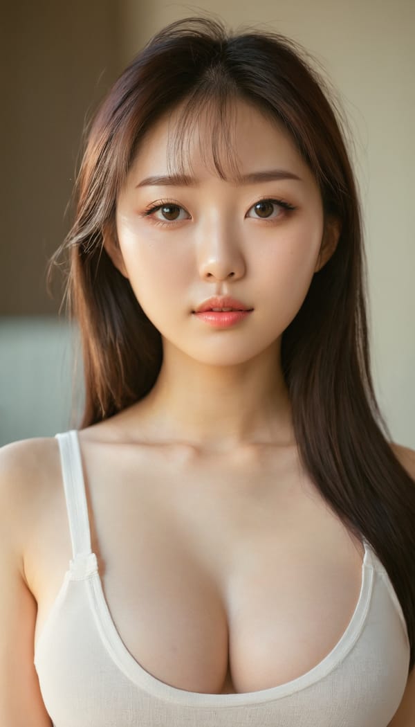 Tags: 21872187, SDXL
{"3": {"inputs": {"seed": 112599068824449, "steps": 32, "cfg": 5.11, "sampler_name": "dpmpp_2m", "scheduler": "karras", "denoise": 1.0, "model": ["27", 0], "positive": ["6", 0], "negative": ["7", 0], "latent_image": ["5", 0]}, "class_type": "KSampler"}, "4": {"inputs": {"ckpt_name": "juggernautxl.safetensors"}, "class_type": "CheckpointLoaderSimple"}, "5": {"inputs": {"width": 768, "height": 1344, "batch_size": 1}, "class_type": "EmptyLatentImage"}, "6": {"inputs": {"text": "21 year old girl, (korean:1.10), (taiwanese:1.01), (japanese:1.01), (seductive facial expression:1.13), (slim:0.95), (cute:1.13), (detailed face:1.04), (temptress:1.11), (double eyelids:1.04), (eyelashes:1.09), (sexy lips:1.13), (pale skin:1.00), (beautiful eyes:0.97), (seductive pose:0.98), (blush:1.01), (in a seductive pose:1.06), (large perky breasts:1.02), (cleavage:1.14), (thigh gap:1.10), (white tanktop:1.10), busy street, (natural looking skin:1.02), (candid cinema:1.09), (textured skin:1.08), (portra:1.05), (skin fuzz:1.03), (film:1.06), (soft lighting:1.01), (detailed skin:1.02), (RAW:1.00)", "clip": ["27", 1]}, "class_type": "CLIPTextEncode"}, "7": {"inputs": {"text": "(watermark:1.11), (open mouth:1.05), (bad hands:1.10), (distorted:1.12), (worst quality:1.10), (twisted:1.11), (low resolution:1.13)", "clip": ["27", 1]}, "class_type": "CLIPTextEncode"}, "8": {"inputs": {"samples": ["3", 0], "vae": ["4", 2]}, "class_type": "VAEDecode"}, "25": {"inputs": {"lora_name": "nudify_xl.safetensors", "strength_model": 0.31, "strength_clip": 0.37, "model": ["4", 0], "clip": ["4", 1]}, "class_type": "LoraLoader"}, "26": {"inputs": {"lora_name": "shirtlift_SDXL_v2.safetensors", "strength_model": 0.0, "strength_clip": 0.09, "model": ["25", 0], "clip": ["25", 1]}, "class_type": "LoraLoader"}, "27": {"inputs": {"lora_name": "PerfectEyesXL.safetensors", "strength_model": 0.11, "strength_clip": 0.12, "model": ["26", 0], "clip": ["26", 1]}, "class_type": "LoraLoader"}, "30": {"inputs": {"model_name": "4x_NMKD-Superscale-SP_178000_G.pth"}, "class_type": "UpscaleModelLoader"}, "31": {"inputs": {"upscale_model": ["30", 0], "image": ["8", 0]}, "class_type": "ImageUpscaleWithModel"}, "32": {"inputs": {"upscale_method": "lanczos", "scale_by": 0.5, "image": ["31", 0]}, "class_type": "ImageScaleBy"}, "33": {"inputs": {"pixels": ["32", 0], "vae": ["4", 2]}, "class_type": "VAEEncode"}, "34": {"inputs": {"seed": 112599068824449, "steps": 32, "cfg": 5.11, "sampler_name": "dpmpp_2m", "scheduler": "karras", "denoise": 0.3, "model": ["27", 0], "positive": ["6", 0], "negative": ["7", 0], "latent_image": ["33", 0]}, "class_type": "KSampler"}, "36": {"inputs": {"samples": ["34", 0], "vae": ["4", 2]}, "class_type": "VAEDecode"}, "39": {"inputs": {"filename_prefix": "comfyapi-1731168183354", "images": ["36", 0]}, "class_type": "SaveImage"}}