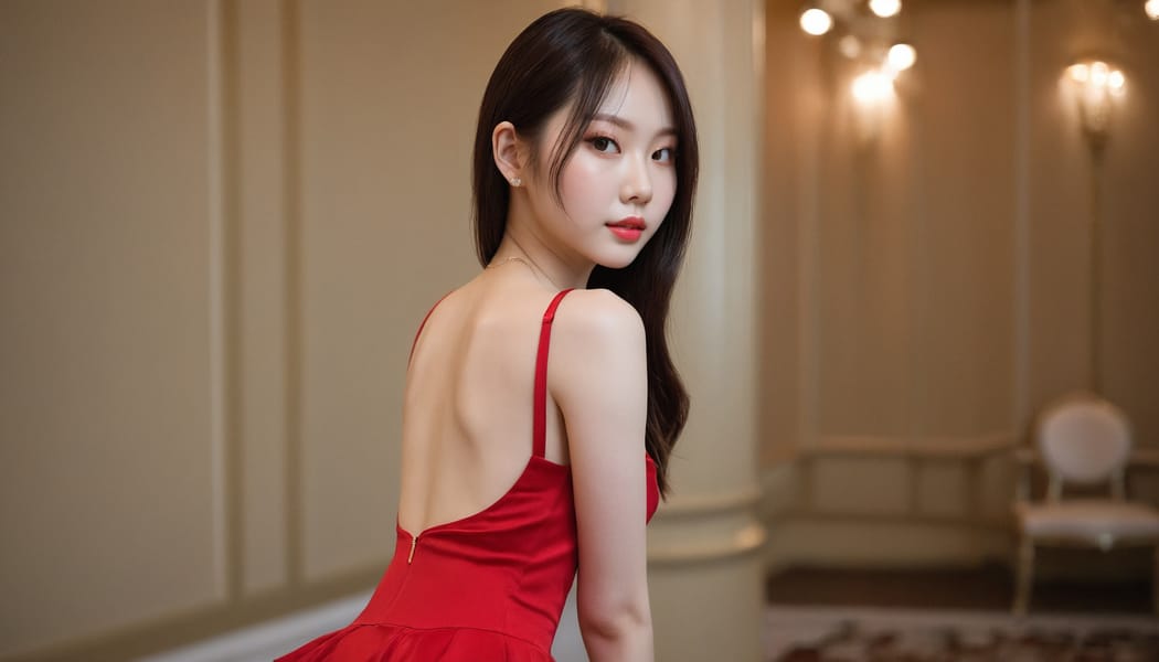 Tags: 21872187, SDXL
{"3": {"inputs": {"seed": 176997887201212, "steps": 32, "cfg": 6.35, "sampler_name": "dpmpp_2m", "scheduler": "karras", "denoise": 1.0, "model": ["27", 0], "positive": ["6", 0], "negative": ["7", 0], "latent_image": ["5", 0]}, "class_type": "KSampler"}, "4": {"inputs": {"ckpt_name": "juggernautxl.safetensors"}, "class_type": "CheckpointLoaderSimple"}, "5": {"inputs": {"width": 1344, "height": 768, "batch_size": 1}, "class_type": "EmptyLatentImage"}, "6": {"inputs": {"text": "27 year old girl, (korean:1.06), (ukrainian:1.11), (russian:1.08), (slim:1.09), (cute:1.14), (detailed face:1.00), (beautiful eyes:1.00), (seductive pose:1.05), (blush:1.02), (pale skin:1.11), (sexy lips:0.97), (double eyelids:0.99), (eyelashes:0.95), (idol:1.01), (temptress:1.04), (perky ass:1.03), (exposed ass:1.00), (looking back:1.11), (sexy ass:1.00), (thigh gap:1.06), (wearing a low-cut red dress:1.11) at a ballroom, (soft lighting:1.02), (portra:1.06), (skin fuzz:1.05), (film:1.01), (natural looking skin:1.09), (candid cinema:1.05), (textured skin:1.01), (RAW:1.01), (detailed skin:1.00)", "clip": ["27", 1]}, "class_type": "CLIPTextEncode"}, "7": {"inputs": {"text": "(watermark:1.07), (open mouth:1.11), (worst quality:1.12), (bad hands:1.14), (twisted:1.14), (distorted:1.13), (low resolution:1.05)", "clip": ["27", 1]}, "class_type": "CLIPTextEncode"}, "8": {"inputs": {"samples": ["3", 0], "vae": ["4", 2]}, "class_type": "VAEDecode"}, "25": {"inputs": {"lora_name": "nudify_xl.safetensors", "strength_model": 0.13, "strength_clip": 0.34, "model": ["4", 0], "clip": ["4", 1]}, "class_type": "LoraLoader"}, "26": {"inputs": {"lora_name": "shirtlift_SDXL_v2.safetensors", "strength_model": 0.09, "strength_clip": 0.18, "model": ["25", 0], "clip": ["25", 1]}, "class_type": "LoraLoader"}, "27": {"inputs": {"lora_name": "PerfectEyesXL.safetensors", "strength_model": 0.04, "strength_clip": 0.05, "model": ["26", 0], "clip": ["26", 1]}, "class_type": "LoraLoader"}, "30": {"inputs": {"model_name": "4x_NMKD-Superscale-SP_178000_G.pth"}, "class_type": "UpscaleModelLoader"}, "31": {"inputs": {"upscale_model": ["30", 0], "image": ["8", 0]}, "class_type": "ImageUpscaleWithModel"}, "32": {"inputs": {"upscale_method": "lanczos", "scale_by": 0.5, "image": ["31", 0]}, "class_type": "ImageScaleBy"}, "33": {"inputs": {"pixels": ["32", 0], "vae": ["4", 2]}, "class_type": "VAEEncode"}, "34": {"inputs": {"seed": 176997887201212, "steps": 32, "cfg": 6.35, "sampler_name": "dpmpp_2m", "scheduler": "karras", "denoise": 0.3, "model": ["27", 0], "positive": ["6", 0], "negative": ["7", 0], "latent_image": ["33", 0]}, "class_type": "KSampler"}, "36": {"inputs": {"samples": ["34", 0], "vae": ["4", 2]}, "class_type": "VAEDecode"}, "39": {"inputs": {"filename_prefix": "comfyapi-1732669224723", "images": ["36", 0]}, "class_type": "SaveImage"}}