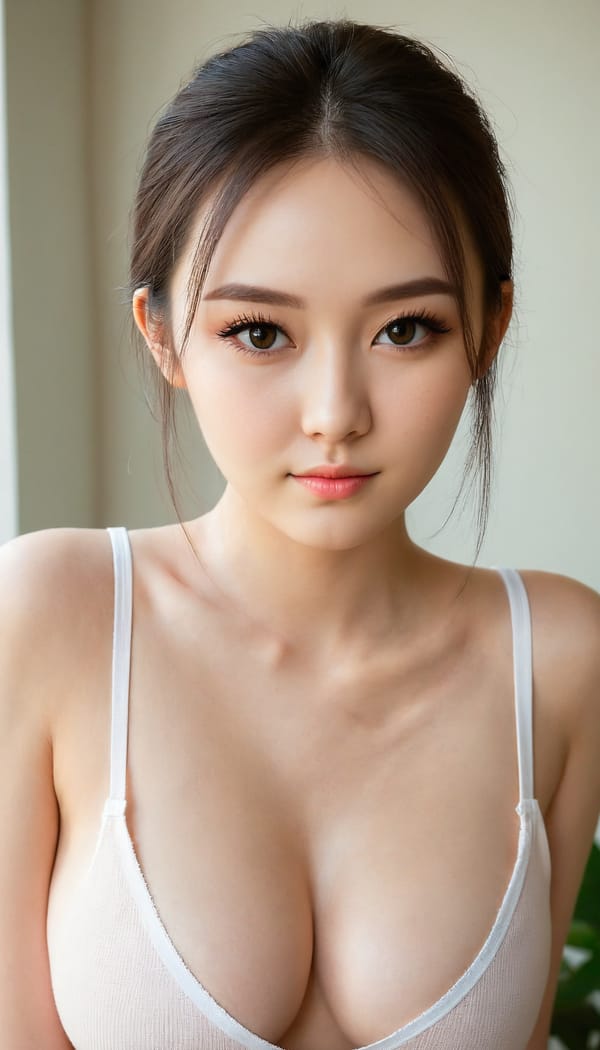 Tags: 21872187, SDXL
{"3": {"inputs": {"seed": 947116811519088, "steps": 64, "cfg": 7.59, "sampler_name": "dpmpp_2m", "scheduler": "karras", "denoise": 1.0, "model": ["27", 0], "positive": ["6", 0], "negative": ["7", 0], "latent_image": ["5", 0]}, "class_type": "KSampler"}, "4": {"inputs": {"ckpt_name": "juggernautXL_v8Rundiffusion.safetensors"}, "class_type": "CheckpointLoaderSimple"}, "5": {"inputs": {"width": 768, "height": 1344, "batch_size": 1}, "class_type": "EmptyLatentImage"}, "6": {"inputs": {"text": "21 year old girl, (ukrainian:1.05), (irish:1.04), (japanese:1.07), (blush:0.95), (eyelashes:1.08), (detailed face:0.98), (cute:1.08), (seductive facial expression:1.14), (temptress:1.01), (slim:1.06), (double eyelids:1.00), (seductive pose:1.06), (sexy lips:1.10), (pale skin:1.05), (idol:1.08), (in a seductive pose:0.97), (large perky breasts:0.97), (cleavage:1.13), (thigh gap:0.98), (white tanktop:1.02), busy street, (detailed skin:1.06), (portra:1.08), (film:1.02), (textured skin:1.07), (RAW:1.09), (natural looking skin:1.06), (skin fuzz:1.07), (candid cinema:1.04), (soft lighting:1.05)", "clip": ["27", 1]}, "class_type": "CLIPTextEncode"}, "7": {"inputs": {"text": "(distorted:1.05), (bad hands:1.12), (open mouth:1.09), (twisted:1.08), (worst quality:1.08), (watermark:1.09), (low resolution:1.14)", "clip": ["27", 1]}, "class_type": "CLIPTextEncode"}, "8": {"inputs": {"samples": ["3", 0], "vae": ["4", 2]}, "class_type": "VAEDecode"}, "25": {"inputs": {"lora_name": "nudify_xl.safetensors", "strength_model": 0.35, "strength_clip": 0.3, "model": ["4", 0], "clip": ["4", 1]}, "class_type": "LoraLoader"}, "26": {"inputs": {"lora_name": "shirtlift_SDXL_v2.safetensors", "strength_model": 0.1, "strength_clip": 0.07, "model": ["25", 0], "clip": ["25", 1]}, "class_type": "LoraLoader"}, "27": {"inputs": {"lora_name": "PerfectEyesXL.safetensors", "strength_model": 0.06, "strength_clip": 0.13, "model": ["26", 0], "clip": ["26", 1]}, "class_type": "LoraLoader"}, "30": {"inputs": {"model_name": "4x_NMKD-Superscale-SP_178000_G.pth"}, "class_type": "UpscaleModelLoader"}, "31": {"inputs": {"upscale_model": ["30", 0], "image": ["8", 0]}, "class_type": "ImageUpscaleWithModel"}, "32": {"inputs": {"upscale_method": "lanczos", "scale_by": 0.5, "image": ["31", 0]}, "class_type": "ImageScaleBy"}, "33": {"inputs": {"pixels": ["32", 0], "vae": ["4", 2]}, "class_type": "VAEEncode"}, "34": {"inputs": {"seed": 947116811519088, "steps": 64, "cfg": 7.59, "sampler_name": "dpmpp_2m", "scheduler": "karras", "denoise": 0.3, "model": ["27", 0], "positive": ["6", 0], "negative": ["7", 0], "latent_image": ["33", 0]}, "class_type": "KSampler"}, "36": {"inputs": {"samples": ["34", 0], "vae": ["4", 2]}, "class_type": "VAEDecode"}, "39": {"inputs": {"filename_prefix": "comfyapi-1707938414098", "images": ["36", 0]}, "class_type": "SaveImage"}}