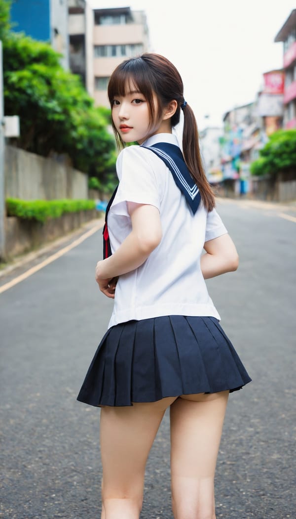 Tags: 21872187, SDXL
{"3": {"inputs": {"seed": 548667546788462, "steps": 64, "cfg": 6.34, "sampler_name": "dpmpp_2m", "scheduler": "karras", "denoise": 1.0, "model": ["27", 0], "positive": ["6", 0], "negative": ["7", 0], "latent_image": ["5", 0]}, "class_type": "KSampler"}, "4": {"inputs": {"ckpt_name": "helloworldxl.safetensors"}, "class_type": "CheckpointLoaderSimple"}, "5": {"inputs": {"width": 768, "height": 1344, "batch_size": 1}, "class_type": "EmptyLatentImage"}, "6": {"inputs": {"text": "25 year old girl, (taiwanese:1.05), (irish:1.12), (japanese:1.04), (cute:1.09), (double eyelids:1.09), (blush:1.06), (temptress:0.97), (eyelashes:1.04), (slim:1.05), (beautiful eyes:1.09), (pale skin:1.12), (idol:0.97), (seductive facial expression:1.02), (seductive pose:1.14), (detailed face:0.95), (sexy lips:1.02), (perky ass:1.14), (exposed ass:1.02), (looking back:1.00), (sexy ass:1.14), (thigh gap:0.96), (school uniform:1.14), choker, busy street, (soft lighting:1.03), (natural looking skin:1.01), (candid cinema:1.00), (skin fuzz:1.04), (textured skin:1.03), (film:1.06), (detailed skin:1.03), (portra:1.00), (RAW:1.08)", "clip": ["27", 1]}, "class_type": "CLIPTextEncode"}, "7": {"inputs": {"text": "(bad hands:1.07), (worst quality:1.07), (low resolution:1.12), (open mouth:1.06), (twisted:1.10), (watermark:1.14), (distorted:1.13)", "clip": ["27", 1]}, "class_type": "CLIPTextEncode"}, "8": {"inputs": {"samples": ["3", 0], "vae": ["4", 2]}, "class_type": "VAEDecode"}, "25": {"inputs": {"lora_name": "nudify_xl.safetensors", "strength_model": 0.16, "strength_clip": 0.16, "model": ["4", 0], "clip": ["4", 1]}, "class_type": "LoraLoader"}, "26": {"inputs": {"lora_name": "shirtlift_SDXL_v2.safetensors", "strength_model": 0.03, "strength_clip": 0.01, "model": ["25", 0], "clip": ["25", 1]}, "class_type": "LoraLoader"}, "27": {"inputs": {"lora_name": "PerfectEyesXL.safetensors", "strength_model": 0.16, "strength_clip": 0.14, "model": ["26", 0], "clip": ["26", 1]}, "class_type": "LoraLoader"}, "30": {"inputs": {"model_name": "4x_NMKD-Superscale-SP_178000_G.pth"}, "class_type": "UpscaleModelLoader"}, "31": {"inputs": {"upscale_model": ["30", 0], "image": ["8", 0]}, "class_type": "ImageUpscaleWithModel"}, "32": {"inputs": {"upscale_method": "lanczos", "scale_by": 0.5, "image": ["31", 0]}, "class_type": "ImageScaleBy"}, "33": {"inputs": {"pixels": ["32", 0], "vae": ["4", 2]}, "class_type": "VAEEncode"}, "34": {"inputs": {"seed": 548667546788462, "steps": 64, "cfg": 6.34, "sampler_name": "dpmpp_2m", "scheduler": "karras", "denoise": 0.3, "model": ["27", 0], "positive": ["6", 0], "negative": ["7", 0], "latent_image": ["33", 0]}, "class_type": "KSampler"}, "36": {"inputs": {"samples": ["34", 0], "vae": ["4", 2]}, "class_type": "VAEDecode"}, "39": {"inputs": {"filename_prefix": "comfyapi-1725407164865", "images": ["36", 0]}, "class_type": "SaveImage"}}