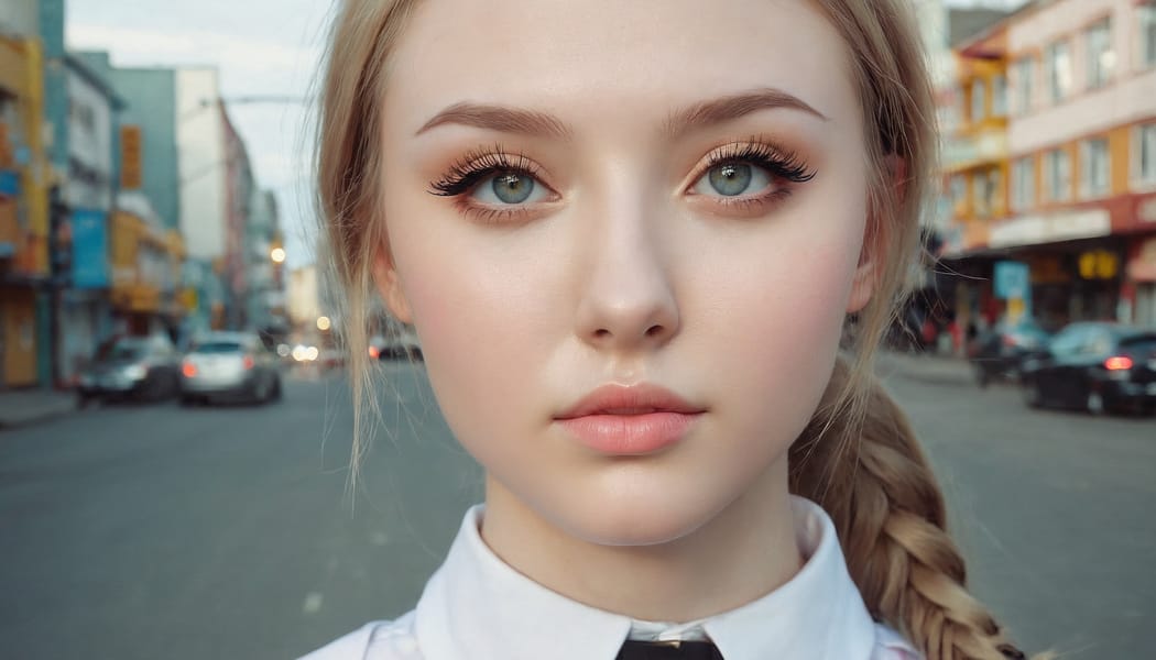 Tags: 21872187, SDXL
{"3": {"inputs": {"seed": 596927493676963, "steps": 64, "cfg": 5.2, "sampler_name": "dpmpp_2m", "scheduler": "karras", "denoise": 1.0, "model": ["27", 0], "positive": ["6", 0], "negative": ["7", 0], "latent_image": ["5", 0]}, "class_type": "KSampler"}, "4": {"inputs": {"ckpt_name": "juggernautxl.safetensors"}, "class_type": "CheckpointLoaderSimple"}, "5": {"inputs": {"width": 1344, "height": 768, "batch_size": 1}, "class_type": "EmptyLatentImage"}, "6": {"inputs": {"text": "25 year old girl, (ukrainian:0.97), (eyelashes:1.09), (sexy lips:1.08), (pale skin:1.10), (double eyelids:1.10), (slim:1.11), (beautiful eyes:1.12), (detailed face:0.96), (seductive facial expression:0.98), (seductive pose:0.99), (cute:0.96), (idol:1.03), (blush:1.03), (temptress:1.11), (in a seductive pose:1.02), (large perky breasts:1.01), (cleavage:1.07), (thigh gap:1.03), (school uniform:0.96), choker, busy street, (textured skin:1.02), (portra:1.07), (RAW:1.04), (candid cinema:1.00), (film:1.09), (natural looking skin:1.07), (detailed skin:1.03), (soft lighting:1.08), (skin fuzz:1.05)", "clip": ["27", 1]}, "class_type": "CLIPTextEncode"}, "7": {"inputs": {"text": "(worst quality:1.14), (bad hands:1.08), (twisted:1.05), (distorted:1.11), (watermark:1.06), (low resolution:1.13), (open mouth:1.07)", "clip": ["27", 1]}, "class_type": "CLIPTextEncode"}, "8": {"inputs": {"samples": ["3", 0], "vae": ["4", 2]}, "class_type": "VAEDecode"}, "25": {"inputs": {"lora_name": "nudify_xl.safetensors", "strength_model": 0.08, "strength_clip": 0.21, "model": ["4", 0], "clip": ["4", 1]}, "class_type": "LoraLoader"}, "26": {"inputs": {"lora_name": "shirtlift_SDXL_v2.safetensors", "strength_model": 0.15, "strength_clip": 0.19, "model": ["25", 0], "clip": ["25", 1]}, "class_type": "LoraLoader"}, "27": {"inputs": {"lora_name": "PerfectEyesXL.safetensors", "strength_model": 0.15, "strength_clip": 0.18, "model": ["26", 0], "clip": ["26", 1]}, "class_type": "LoraLoader"}, "30": {"inputs": {"model_name": "4x_NMKD-Superscale-SP_178000_G.pth"}, "class_type": "UpscaleModelLoader"}, "31": {"inputs": {"upscale_model": ["30", 0], "image": ["8", 0]}, "class_type": "ImageUpscaleWithModel"}, "32": {"inputs": {"upscale_method": "lanczos", "scale_by": 0.5, "image": ["31", 0]}, "class_type": "ImageScaleBy"}, "33": {"inputs": {"pixels": ["32", 0], "vae": ["4", 2]}, "class_type": "VAEEncode"}, "34": {"inputs": {"seed": 596927493676963, "steps": 64, "cfg": 5.2, "sampler_name": "dpmpp_2m", "scheduler": "karras", "denoise": 0.3, "model": ["27", 0], "positive": ["6", 0], "negative": ["7", 0], "latent_image": ["33", 0]}, "class_type": "KSampler"}, "36": {"inputs": {"samples": ["34", 0], "vae": ["4", 2]}, "class_type": "VAEDecode"}, "39": {"inputs": {"filename_prefix": "comfyapi-1714602357804", "images": ["36", 0]}, "class_type": "SaveImage"}}