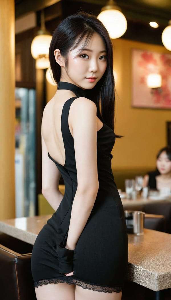 Tags: 21872187, SDXL
{"3": {"inputs": {"seed": 730757775882219, "steps": 64, "cfg": 6.88, "sampler_name": "dpmpp_2m", "scheduler": "karras", "denoise": 1.0, "model": ["27", 0], "positive": ["6", 0], "negative": ["7", 0], "latent_image": ["5", 0]}, "class_type": "KSampler"}, "4": {"inputs": {"ckpt_name": "juggernautxl.safetensors"}, "class_type": "CheckpointLoaderSimple"}, "5": {"inputs": {"width": 768, "height": 1344, "batch_size": 1}, "class_type": "EmptyLatentImage"}, "6": {"inputs": {"text": "25 year old girl, (korean:1.11), (japanese:1.02), (chinese:1.01), (slim:1.12), (idol:1.05), (cute:1.10), (temptress:1.01), (eyelashes:1.06), (double eyelids:1.08), (blush:1.05), (beautiful eyes:1.08), (pale skin:0.97), (seductive facial expression:1.10), (sexy lips:0.95), (detailed face:1.04), (seductive pose:1.07), (perky ass:1.07), (exposed ass:1.12), (looking back:0.98), (sexy ass:0.99), (thigh gap:0.95), (wearing a little black dress:1.12) at a fine dining restaurant, (soft lighting:1.08), (skin fuzz:1.09), (detailed skin:1.03), (film:1.07), (natural looking skin:1.03), (RAW:1.06), (portra:1.04), (candid cinema:1.05), (textured skin:1.01)", "clip": ["27", 1]}, "class_type": "CLIPTextEncode"}, "7": {"inputs": {"text": "(worst quality:1.06), (open mouth:1.13), (twisted:1.10), (bad hands:1.09), (watermark:1.13), (distorted:1.12), (low resolution:1.08)", "clip": ["27", 1]}, "class_type": "CLIPTextEncode"}, "8": {"inputs": {"samples": ["3", 0], "vae": ["4", 2]}, "class_type": "VAEDecode"}, "25": {"inputs": {"lora_name": "nudify_xl.safetensors", "strength_model": 0.13, "strength_clip": 0.32, "model": ["4", 0], "clip": ["4", 1]}, "class_type": "LoraLoader"}, "26": {"inputs": {"lora_name": "shirtlift_SDXL_v2.safetensors", "strength_model": 0.12, "strength_clip": 0.17, "model": ["25", 0], "clip": ["25", 1]}, "class_type": "LoraLoader"}, "27": {"inputs": {"lora_name": "PerfectEyesXL.safetensors", "strength_model": 0.02, "strength_clip": 0.0, "model": ["26", 0], "clip": ["26", 1]}, "class_type": "LoraLoader"}, "30": {"inputs": {"model_name": "4x_NMKD-Superscale-SP_178000_G.pth"}, "class_type": "UpscaleModelLoader"}, "31": {"inputs": {"upscale_model": ["30", 0], "image": ["8", 0]}, "class_type": "ImageUpscaleWithModel"}, "32": {"inputs": {"upscale_method": "lanczos", "scale_by": 0.5, "image": ["31", 0]}, "class_type": "ImageScaleBy"}, "33": {"inputs": {"pixels": ["32", 0], "vae": ["4", 2]}, "class_type": "VAEEncode"}, "34": {"inputs": {"seed": 730757775882219, "steps": 64, "cfg": 6.88, "sampler_name": "dpmpp_2m", "scheduler": "karras", "denoise": 0.3, "model": ["27", 0], "positive": ["6", 0], "negative": ["7", 0], "latent_image": ["33", 0]}, "class_type": "KSampler"}, "36": {"inputs": {"samples": ["34", 0], "vae": ["4", 2]}, "class_type": "VAEDecode"}, "39": {"inputs": {"filename_prefix": "comfyapi-1727853773472", "images": ["36", 0]}, "class_type": "SaveImage"}}