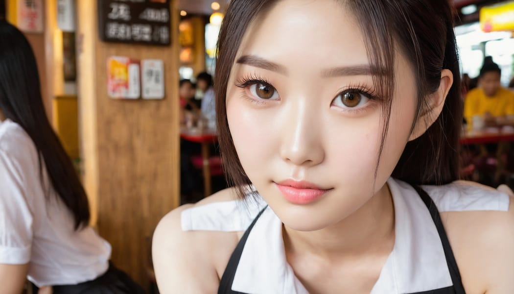 Tags: 21872187, SDXL
{"3": {"inputs": {"seed": 791608380678655, "steps": 64, "cfg": 5.44, "sampler_name": "dpmpp_2m", "scheduler": "karras", "denoise": 1.0, "model": ["27", 0], "positive": ["6", 0], "negative": ["7", 0], "latent_image": ["5", 0]}, "class_type": "KSampler"}, "4": {"inputs": {"ckpt_name": "juggernautxl.safetensors"}, "class_type": "CheckpointLoaderSimple"}, "5": {"inputs": {"width": 1344, "height": 768, "batch_size": 1}, "class_type": "EmptyLatentImage"}, "6": {"inputs": {"text": "26 year old girl, (taiwanese:1.09), (blush:1.08), (detailed face:1.11), (beautiful eyes:1.05), (cute:1.06), (sexy lips:1.11), (double eyelids:1.00), (idol:1.00), (temptress:1.04), (seductive pose:1.01), (eyelashes:1.14), (seductive facial expression:1.06), (slim:1.01), (pale skin:0.96), (on all fours:1.03), (spreading ass cheeks:1.03), (from behind:0.97), (backboob:1.05), (a waitress in uniform:0.96) working at a restaurant, (skin fuzz:1.00), (textured skin:1.09), (film:1.01), (soft lighting:1.02), (portra:1.00), (RAW:1.03), (natural looking skin:1.03), (detailed skin:1.00), (candid cinema:1.09)", "clip": ["27", 1]}, "class_type": "CLIPTextEncode"}, "7": {"inputs": {"text": "(twisted:1.12), (bad hands:1.11), (worst quality:1.05), (open mouth:1.08), (low resolution:1.11), (watermark:1.08)", "clip": ["27", 1]}, "class_type": "CLIPTextEncode"}, "8": {"inputs": {"samples": ["3", 0], "vae": ["4", 2]}, "class_type": "VAEDecode"}, "25": {"inputs": {"lora_name": "nudify_xl.safetensors", "strength_model": 0.07, "strength_clip": 0.33, "model": ["4", 0], "clip": ["4", 1]}, "class_type": "LoraLoader"}, "26": {"inputs": {"lora_name": "shirtlift_SDXL_v2.safetensors", "strength_model": 0.06, "strength_clip": 0.19, "model": ["25", 0], "clip": ["25", 1]}, "class_type": "LoraLoader"}, "27": {"inputs": {"lora_name": "PerfectEyesXL.safetensors", "strength_model": 0.04, "strength_clip": 0.07, "model": ["26", 0], "clip": ["26", 1]}, "class_type": "LoraLoader"}, "30": {"inputs": {"model_name": "4x_NMKD-Superscale-SP_178000_G.pth"}, "class_type": "UpscaleModelLoader"}, "31": {"inputs": {"upscale_model": ["30", 0], "image": ["8", 0]}, "class_type": "ImageUpscaleWithModel"}, "32": {"inputs": {"upscale_method": "lanczos", "scale_by": 0.5, "image": ["31", 0]}, "class_type": "ImageScaleBy"}, "33": {"inputs": {"pixels": ["32", 0], "vae": ["4", 2]}, "class_type": "VAEEncode"}, "34": {"inputs": {"seed": 791608380678655, "steps": 64, "cfg": 5.44, "sampler_name": "dpmpp_2m", "scheduler": "karras", "denoise": 0.3, "model": ["27", 0], "positive": ["6", 0], "negative": ["7", 0], "latent_image": ["33", 0]}, "class_type": "KSampler"}, "36": {"inputs": {"samples": ["34", 0], "vae": ["4", 2]}, "class_type": "VAEDecode"}, "39": {"inputs": {"filename_prefix": "comfyapi-1735129290179", "images": ["36", 0]}, "class_type": "SaveImage"}}