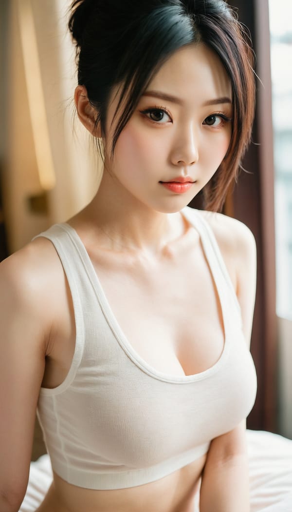 Tags: 21872187, SDXL
{"3": {"inputs": {"seed": 695800202598751, "steps": 32, "cfg": 7.99, "sampler_name": "dpmpp_2m", "scheduler": "karras", "denoise": 1.0, "model": ["27", 0], "positive": ["6", 0], "negative": ["7", 0], "latent_image": ["5", 0]}, "class_type": "KSampler"}, "4": {"inputs": {"ckpt_name": "juggernautxl.safetensors"}, "class_type": "CheckpointLoaderSimple"}, "5": {"inputs": {"width": 768, "height": 1344, "batch_size": 1}, "class_type": "EmptyLatentImage"}, "6": {"inputs": {"text": "28 year old girl, (taiwanese:1.12), (japanese:0.97), (slim:0.99), (pale skin:1.11), (seductive pose:1.01), (eyelashes:1.08), (temptress:1.10), (detailed face:0.96), (seductive facial expression:1.01), (cute:1.07), (double eyelids:1.13), (idol:1.05), (beautiful eyes:1.01), (blush:1.01), (on all fours:1.03), (spreading ass cheeks:0.99), (from behind:0.98), (backboob:0.99), (white tanktop:1.06), busy street, (portra:1.03), (skin fuzz:1.07), (RAW:1.02), (soft lighting:1.05), (candid cinema:1.01), (textured skin:1.03), (detailed skin:1.07), (natural looking skin:1.03), (film:1.09)", "clip": ["27", 1]}, "class_type": "CLIPTextEncode"}, "7": {"inputs": {"text": "(watermark:1.14), (open mouth:1.14), (bad hands:1.07), (worst quality:1.12), (low resolution:1.07), (twisted:1.08), (distorted:1.10)", "clip": ["27", 1]}, "class_type": "CLIPTextEncode"}, "8": {"inputs": {"samples": ["3", 0], "vae": ["4", 2]}, "class_type": "VAEDecode"}, "25": {"inputs": {"lora_name": "nudify_xl.safetensors", "strength_model": 0.11, "strength_clip": 0.01, "model": ["4", 0], "clip": ["4", 1]}, "class_type": "LoraLoader"}, "26": {"inputs": {"lora_name": "shirtlift_SDXL_v2.safetensors", "strength_model": 0.04, "strength_clip": 0.05, "model": ["25", 0], "clip": ["25", 1]}, "class_type": "LoraLoader"}, "27": {"inputs": {"lora_name": "PerfectEyesXL.safetensors", "strength_model": 0.13, "strength_clip": 0.01, "model": ["26", 0], "clip": ["26", 1]}, "class_type": "LoraLoader"}, "30": {"inputs": {"model_name": "4x_NMKD-Superscale-SP_178000_G.pth"}, "class_type": "UpscaleModelLoader"}, "31": {"inputs": {"upscale_model": ["30", 0], "image": ["8", 0]}, "class_type": "ImageUpscaleWithModel"}, "32": {"inputs": {"upscale_method": "lanczos", "scale_by": 0.5, "image": ["31", 0]}, "class_type": "ImageScaleBy"}, "33": {"inputs": {"pixels": ["32", 0], "vae": ["4", 2]}, "class_type": "VAEEncode"}, "34": {"inputs": {"seed": 695800202598751, "steps": 32, "cfg": 7.99, "sampler_name": "dpmpp_2m", "scheduler": "karras", "denoise": 0.3, "model": ["27", 0], "positive": ["6", 0], "negative": ["7", 0], "latent_image": ["33", 0]}, "class_type": "KSampler"}, "36": {"inputs": {"samples": ["34", 0], "vae": ["4", 2]}, "class_type": "VAEDecode"}, "39": {"inputs": {"filename_prefix": "comfyapi-1713576054197", "images": ["36", 0]}, "class_type": "SaveImage"}}