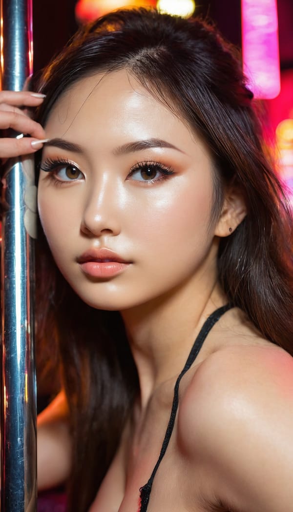 Tags: 21872187, SDXL
{"3": {"inputs": {"seed": 321010257716464, "steps": 64, "cfg": 6.85, "sampler_name": "dpmpp_2m", "scheduler": "karras", "denoise": 1.0, "model": ["27", 0], "positive": ["6", 0], "negative": ["7", 0], "latent_image": ["5", 0]}, "class_type": "KSampler"}, "4": {"inputs": {"ckpt_name": "juggernautxl.safetensors"}, "class_type": "CheckpointLoaderSimple"}, "5": {"inputs": {"width": 768, "height": 1344, "batch_size": 1}, "class_type": "EmptyLatentImage"}, "6": {"inputs": {"text": "27 year old girl, (russian:1.08), (ukrainian:0.96), (irish:1.02), (japanese:1.02), (sexy lips:1.07), (cute:1.09), (seductive facial expression:0.98), (detailed face:0.98), (seductive pose:1.08), (eyelashes:1.03), (slim:0.99), (temptress:0.98), (beautiful eyes:1.11), (double eyelids:1.11), (idol:0.95), (on all fours:1.13), (spreading ass cheeks:1.03), (from behind:1.03), (backboob:1.09), (a pole dancer:1.13) at a night club, (soft lighting:1.09), (skin fuzz:1.01), (portra:1.04), (candid cinema:1.03), (textured skin:1.04), (detailed skin:1.08), (natural looking skin:1.08), (RAW:1.00), (film:1.07)", "clip": ["27", 1]}, "class_type": "CLIPTextEncode"}, "7": {"inputs": {"text": "(distorted:1.10), (bad hands:1.14), (twisted:1.08), (low resolution:1.11), (open mouth:1.05), (watermark:1.14), (worst quality:1.11)", "clip": ["27", 1]}, "class_type": "CLIPTextEncode"}, "8": {"inputs": {"samples": ["3", 0], "vae": ["4", 2]}, "class_type": "VAEDecode"}, "25": {"inputs": {"lora_name": "nudify_xl.safetensors", "strength_model": 0.0, "strength_clip": 0.1, "model": ["4", 0], "clip": ["4", 1]}, "class_type": "LoraLoader"}, "26": {"inputs": {"lora_name": "shirtlift_SDXL_v2.safetensors", "strength_model": 0.16, "strength_clip": 0.13, "model": ["25", 0], "clip": ["25", 1]}, "class_type": "LoraLoader"}, "27": {"inputs": {"lora_name": "PerfectEyesXL.safetensors", "strength_model": 0.09, "strength_clip": 0.19, "model": ["26", 0], "clip": ["26", 1]}, "class_type": "LoraLoader"}, "30": {"inputs": {"model_name": "4x_NMKD-Superscale-SP_178000_G.pth"}, "class_type": "UpscaleModelLoader"}, "31": {"inputs": {"upscale_model": ["30", 0], "image": ["8", 0]}, "class_type": "ImageUpscaleWithModel"}, "32": {"inputs": {"upscale_method": "lanczos", "scale_by": 0.5, "image": ["31", 0]}, "class_type": "ImageScaleBy"}, "33": {"inputs": {"pixels": ["32", 0], "vae": ["4", 2]}, "class_type": "VAEEncode"}, "34": {"inputs": {"seed": 321010257716464, "steps": 64, "cfg": 6.85, "sampler_name": "dpmpp_2m", "scheduler": "karras", "denoise": 0.3, "model": ["27", 0], "positive": ["6", 0], "negative": ["7", 0], "latent_image": ["33", 0]}, "class_type": "KSampler"}, "36": {"inputs": {"samples": ["34", 0], "vae": ["4", 2]}, "class_type": "VAEDecode"}, "39": {"inputs": {"filename_prefix": "comfyapi-1731694621489", "images": ["36", 0]}, "class_type": "SaveImage"}}