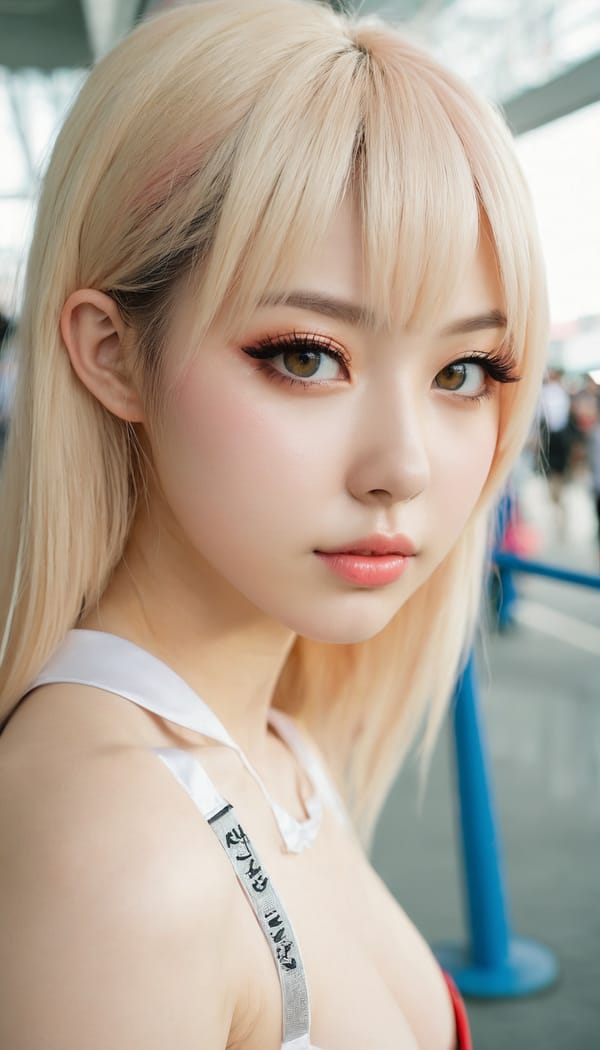 Tags: 21872187, SDXL
{"3": {"inputs": {"seed": 804659575848653, "steps": 64, "cfg": 5.79, "sampler_name": "dpmpp_2m", "scheduler": "karras", "denoise": 1.0, "model": ["27", 0], "positive": ["6", 0], "negative": ["7", 0], "latent_image": ["5", 0]}, "class_type": "KSampler"}, "4": {"inputs": {"ckpt_name": "juggernautxl.safetensors"}, "class_type": "CheckpointLoaderSimple"}, "5": {"inputs": {"width": 768, "height": 1344, "batch_size": 1}, "class_type": "EmptyLatentImage"}, "6": {"inputs": {"text": "24 year old girl, (russian:1.00), (sexy lips:1.08), (double eyelids:1.02), (eyelashes:0.95), (beautiful eyes:1.13), (slim:1.12), (temptress:1.07), (detailed face:1.09), (seductive facial expression:0.96), (pale skin:0.98), (seductive pose:1.05), (cute:1.11), (blush:0.99), (perky ass:1.10), (exposed ass:1.00), (looking back:1.07), (sexy ass:1.09), (thigh gap:1.04), (in a cosplay:1.03) at comiket posing for camera, (skin fuzz:1.09), (natural looking skin:1.02), (portra:1.02), (candid cinema:1.02), (RAW:1.02), (textured skin:1.02), (film:1.03), (soft lighting:1.04), (detailed skin:1.07)", "clip": ["27", 1]}, "class_type": "CLIPTextEncode"}, "7": {"inputs": {"text": "(watermark:1.07), (twisted:1.05), (open mouth:1.06), (worst quality:1.10), (distorted:1.14), (bad hands:1.06), (low resolution:1.11)", "clip": ["27", 1]}, "class_type": "CLIPTextEncode"}, "8": {"inputs": {"samples": ["3", 0], "vae": ["4", 2]}, "class_type": "VAEDecode"}, "25": {"inputs": {"lora_name": "nudify_xl.safetensors", "strength_model": 0.2, "strength_clip": 0.09, "model": ["4", 0], "clip": ["4", 1]}, "class_type": "LoraLoader"}, "26": {"inputs": {"lora_name": "shirtlift_SDXL_v2.safetensors", "strength_model": 0.09, "strength_clip": 0.18, "model": ["25", 0], "clip": ["25", 1]}, "class_type": "LoraLoader"}, "27": {"inputs": {"lora_name": "PerfectEyesXL.safetensors", "strength_model": 0.07, "strength_clip": 0.15, "model": ["26", 0], "clip": ["26", 1]}, "class_type": "LoraLoader"}, "30": {"inputs": {"model_name": "4x_NMKD-Superscale-SP_178000_G.pth"}, "class_type": "UpscaleModelLoader"}, "31": {"inputs": {"upscale_model": ["30", 0], "image": ["8", 0]}, "class_type": "ImageUpscaleWithModel"}, "32": {"inputs": {"upscale_method": "lanczos", "scale_by": 0.5, "image": ["31", 0]}, "class_type": "ImageScaleBy"}, "33": {"inputs": {"pixels": ["32", 0], "vae": ["4", 2]}, "class_type": "VAEEncode"}, "34": {"inputs": {"seed": 804659575848653, "steps": 64, "cfg": 5.79, "sampler_name": "dpmpp_2m", "scheduler": "karras", "denoise": 0.3, "model": ["27", 0], "positive": ["6", 0], "negative": ["7", 0], "latent_image": ["33", 0]}, "class_type": "KSampler"}, "36": {"inputs": {"samples": ["34", 0], "vae": ["4", 2]}, "class_type": "VAEDecode"}, "39": {"inputs": {"filename_prefix": "comfyapi-1731161220754", "images": ["36", 0]}, "class_type": "SaveImage"}}