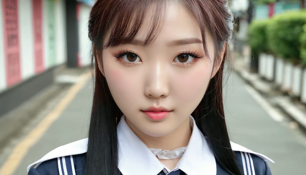 Tags: 21872187, SDXL
{"3": {"inputs": {"seed": 413826112338139, "steps": 64, "cfg": 7.69, "sampler_name": "dpmpp_2m", "scheduler": "karras", "denoise": 1.0, "model": ["27", 0], "positive": ["6", 0], "negative": ["7", 0], "latent_image": ["5", 0]}, "class_type": "KSampler"}, "4": {"inputs": {"ckpt_name": "juggernautxl.safetensors"}, "class_type": "CheckpointLoaderSimple"}, "5": {"inputs": {"width": 1344, "height": 768, "batch_size": 1}, "class_type": "EmptyLatentImage"}, "6": {"inputs": {"text": "27 year old girl, (korean:0.96), (temptress:1.02), (idol:1.00), (seductive pose:1.11), (detailed face:1.05), (beautiful eyes:1.05), (eyelashes:1.06), (double eyelids:1.10), (cute:1.14), (pale skin:1.02), (seductive facial expression:0.98), (blush:1.14), (in a seductive pose:0.99), (large perky breasts:1.00), (cleavage:1.02), (thigh gap:0.96), (school uniform:1.02), choker, busy street, (film:1.01), (RAW:1.01), (candid cinema:1.07), (skin fuzz:1.09), (soft lighting:1.04), (natural looking skin:1.08), (portra:1.03), (detailed skin:1.09), (textured skin:1.00)", "clip": ["27", 1]}, "class_type": "CLIPTextEncode"}, "7": {"inputs": {"text": "(bad hands:1.07), (low resolution:1.05), (watermark:1.05), (twisted:1.05), (open mouth:1.14), (worst quality:1.13), (distorted:1.12)", "clip": ["27", 1]}, "class_type": "CLIPTextEncode"}, "8": {"inputs": {"samples": ["3", 0], "vae": ["4", 2]}, "class_type": "VAEDecode"}, "25": {"inputs": {"lora_name": "nudify_xl.safetensors", "strength_model": 0.27, "strength_clip": 0.32, "model": ["4", 0], "clip": ["4", 1]}, "class_type": "LoraLoader"}, "26": {"inputs": {"lora_name": "shirtlift_SDXL_v2.safetensors", "strength_model": 0.05, "strength_clip": 0.04, "model": ["25", 0], "clip": ["25", 1]}, "class_type": "LoraLoader"}, "27": {"inputs": {"lora_name": "PerfectEyesXL.safetensors", "strength_model": 0.0, "strength_clip": 0.18, "model": ["26", 0], "clip": ["26", 1]}, "class_type": "LoraLoader"}, "30": {"inputs": {"model_name": "4x_NMKD-Superscale-SP_178000_G.pth"}, "class_type": "UpscaleModelLoader"}, "31": {"inputs": {"upscale_model": ["30", 0], "image": ["8", 0]}, "class_type": "ImageUpscaleWithModel"}, "32": {"inputs": {"upscale_method": "lanczos", "scale_by": 0.5, "image": ["31", 0]}, "class_type": "ImageScaleBy"}, "33": {"inputs": {"pixels": ["32", 0], "vae": ["4", 2]}, "class_type": "VAEEncode"}, "34": {"inputs": {"seed": 413826112338139, "steps": 64, "cfg": 7.69, "sampler_name": "dpmpp_2m", "scheduler": "karras", "denoise": 0.3, "model": ["27", 0], "positive": ["6", 0], "negative": ["7", 0], "latent_image": ["33", 0]}, "class_type": "KSampler"}, "36": {"inputs": {"samples": ["34", 0], "vae": ["4", 2]}, "class_type": "VAEDecode"}, "39": {"inputs": {"filename_prefix": "comfyapi-1726754907320", "images": ["36", 0]}, "class_type": "SaveImage"}}