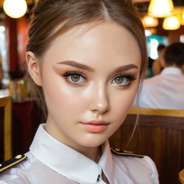 Tags: 21872187, SDXL
{"3": {"inputs": {"seed": 981525806848394, "steps": 32, "cfg": 7.76, "sampler_name": "dpmpp_2m", "scheduler": "karras", "denoise": 1.0, "model": ["27", 0], "positive": ["6", 0], "negative": ["7", 0], "latent_image": ["5", 0]}, "class_type": "KSampler"}, "4": {"inputs": {"ckpt_name": "juggernautxl.safetensors"}, "class_type": "CheckpointLoaderSimple"}, "5": {"inputs": {"width": 1024, "height": 1024, "batch_size": 1}, "class_type": "EmptyLatentImage"}, "6": {"inputs": {"text": "26 year old girl, (ukrainian:1.00), (russian:1.08), (eyelashes:1.00), (beautiful eyes:1.13), (detailed face:0.99), (idol:1.00), (sexy lips:0.96), (seductive facial expression:1.07), (blush:1.06), (double eyelids:1.14), (slim:1.06), (seductive pose:1.07), (pale skin:0.95), (temptress:1.04), (cute:1.12), (in a seductive pose:1.11), (large perky breasts:0.95), (cleavage:1.03), (thigh gap:0.97), (a waitress in uniform:1.01) working at a restaurant, (skin fuzz:1.01), (film:1.04), (natural looking skin:1.08), (soft lighting:1.01), (textured skin:1.06), (candid cinema:1.05), (detailed skin:1.05), (portra:1.03), (RAW:1.04)", "clip": ["27", 1]}, "class_type": "CLIPTextEncode"}, "7": {"inputs": {"text": "(bad hands:1.12), (watermark:1.13), (worst quality:1.11), (open mouth:1.10), (twisted:1.10), (distorted:1.14), (low resolution:1.07)", "clip": ["27", 1]}, "class_type": "CLIPTextEncode"}, "8": {"inputs": {"samples": ["3", 0], "vae": ["4", 2]}, "class_type": "VAEDecode"}, "25": {"inputs": {"lora_name": "nudify_xl.safetensors", "strength_model": 0.3, "strength_clip": 0.35, "model": ["4", 0], "clip": ["4", 1]}, "class_type": "LoraLoader"}, "26": {"inputs": {"lora_name": "shirtlift_SDXL_v2.safetensors", "strength_model": 0.18, "strength_clip": 0.04, "model": ["25", 0], "clip": ["25", 1]}, "class_type": "LoraLoader"}, "27": {"inputs": {"lora_name": "PerfectEyesXL.safetensors", "strength_model": 0.06, "strength_clip": 0.18, "model": ["26", 0], "clip": ["26", 1]}, "class_type": "LoraLoader"}, "30": {"inputs": {"model_name": "4x_NMKD-Superscale-SP_178000_G.pth"}, "class_type": "UpscaleModelLoader"}, "31": {"inputs": {"upscale_model": ["30", 0], "image": ["8", 0]}, "class_type": "ImageUpscaleWithModel"}, "32": {"inputs": {"upscale_method": "lanczos", "scale_by": 0.5, "image": ["31", 0]}, "class_type": "ImageScaleBy"}, "33": {"inputs": {"pixels": ["32", 0], "vae": ["4", 2]}, "class_type": "VAEEncode"}, "34": {"inputs": {"seed": 981525806848394, "steps": 32, "cfg": 7.76, "sampler_name": "dpmpp_2m", "scheduler": "karras", "denoise": 0.3, "model": ["27", 0], "positive": ["6", 0], "negative": ["7", 0], "latent_image": ["33", 0]}, "class_type": "KSampler"}, "36": {"inputs": {"samples": ["34", 0], "vae": ["4", 2]}, "class_type": "VAEDecode"}, "39": {"inputs": {"filename_prefix": "comfyapi-1725041552168", "images": ["36", 0]}, "class_type": "SaveImage"}}