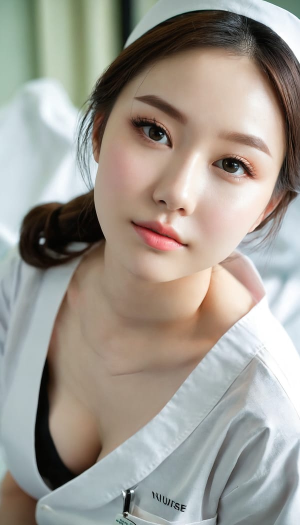 Tags: 21872187, SDXL
{"3": {"inputs": {"seed": 210343287043130, "steps": 64, "cfg": 6.28, "sampler_name": "dpmpp_2m", "scheduler": "karras", "denoise": 1.0, "model": ["27", 0], "positive": ["6", 0], "negative": ["7", 0], "latent_image": ["5", 0]}, "class_type": "KSampler"}, "4": {"inputs": {"ckpt_name": "juggernautxl.safetensors"}, "class_type": "CheckpointLoaderSimple"}, "5": {"inputs": {"width": 768, "height": 1344, "batch_size": 1}, "class_type": "EmptyLatentImage"}, "6": {"inputs": {"text": "22 year old girl, (seductive facial expression:1.13), (double eyelids:1.03), (pale skin:0.95), (seductive pose:1.00), (detailed face:1.11), (eyelashes:0.97), (temptress:1.01), (sexy lips:0.98), (cute:1.14), (idol:1.08), (beautiful eyes:1.07), (blush:0.99), (slim:1.03), (on all fours:1.02), (spreading ass cheeks:0.99), (from behind:1.07), (backboob:0.96), (nurse in uniform:1.13) working in a hospital ward, (candid cinema:1.06), (soft lighting:1.09), (portra:1.01), (RAW:1.09), (film:1.05), (natural looking skin:1.09), (skin fuzz:1.00), (detailed skin:1.04), (textured skin:1.02)", "clip": ["27", 1]}, "class_type": "CLIPTextEncode"}, "7": {"inputs": {"text": "(bad hands:1.09), (distorted:1.11), (low resolution:1.07), (open mouth:1.08), (watermark:1.12), (worst quality:1.09), (twisted:1.10)", "clip": ["27", 1]}, "class_type": "CLIPTextEncode"}, "8": {"inputs": {"samples": ["3", 0], "vae": ["4", 2]}, "class_type": "VAEDecode"}, "25": {"inputs": {"lora_name": "nudify_xl.safetensors", "strength_model": 0.22, "strength_clip": 0.35, "model": ["4", 0], "clip": ["4", 1]}, "class_type": "LoraLoader"}, "26": {"inputs": {"lora_name": "shirtlift_SDXL_v2.safetensors", "strength_model": 0.09, "strength_clip": 0.02, "model": ["25", 0], "clip": ["25", 1]}, "class_type": "LoraLoader"}, "27": {"inputs": {"lora_name": "PerfectEyesXL.safetensors", "strength_model": 0.13, "strength_clip": 0.05, "model": ["26", 0], "clip": ["26", 1]}, "class_type": "LoraLoader"}, "30": {"inputs": {"model_name": "4x_NMKD-Superscale-SP_178000_G.pth"}, "class_type": "UpscaleModelLoader"}, "31": {"inputs": {"upscale_model": ["30", 0], "image": ["8", 0]}, "class_type": "ImageUpscaleWithModel"}, "32": {"inputs": {"upscale_method": "lanczos", "scale_by": 0.5, "image": ["31", 0]}, "class_type": "ImageScaleBy"}, "33": {"inputs": {"pixels": ["32", 0], "vae": ["4", 2]}, "class_type": "VAEEncode"}, "34": {"inputs": {"seed": 210343287043130, "steps": 64, "cfg": 6.28, "sampler_name": "dpmpp_2m", "scheduler": "karras", "denoise": 0.3, "model": ["27", 0], "positive": ["6", 0], "negative": ["7", 0], "latent_image": ["33", 0]}, "class_type": "KSampler"}, "36": {"inputs": {"samples": ["34", 0], "vae": ["4", 2]}, "class_type": "VAEDecode"}, "39": {"inputs": {"filename_prefix": "comfyapi-1713244056350", "images": ["36", 0]}, "class_type": "SaveImage"}}