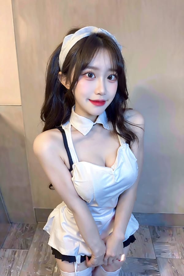 Tags: 21872187
<lora:mix4:0.68>, <lora:JapaneseDollLikeness_v15:0.58>, <lora:koreanDollLikeness:0.73>, <lora:taiwanDollLikeness_v20:0.43>, <lora:YaeMiko_Test:0.31>, (ukrainian:1.09), maid cafe, stockings, (maid costume:1.12), choker, bowtie, headband, (pleated skirt:1.13), <lora:ahegao-x-v4:0.50>, ahegao face, pleasure, extremely detailed eyes, extremely detailed face, cute, sexy lips, seductive smile, double eyelids, eyelashes, pale skin, perky breasts, full body portrait, textured skin, RAW, best quality, sharp, tall, (long slim legs:0.99), 1girl, solo
Negative prompt: drawings, sketches, black and white, disfigured, (worst quality:2.18)
Steps: 32, Sampler: DPM++ 2M Karras, CFG scale: 5.66, Seed: 1290672812, Size: 512x768, Model hash: fc2511737a, Model: chilloutmix_NiPrunedFp32Fix, Seed resize from: -1x-1, Denoising strength: 0.3, Version: v1.2.1, Hires upscale: 3.0, Hires steps: 48, Hires upscaler: ESRGAN_4x