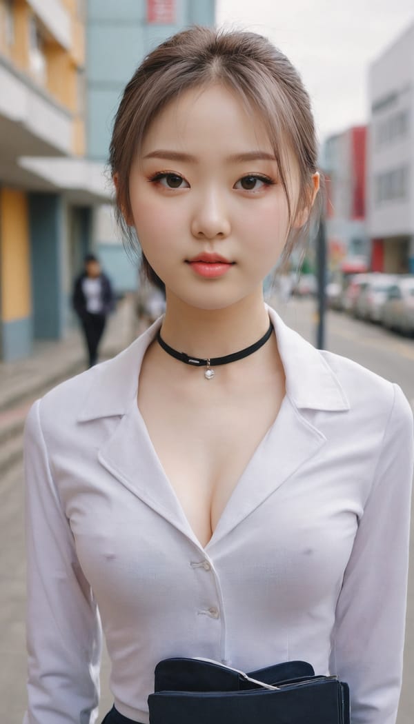 Tags: 21872187, SDXL
{"3": {"inputs": {"seed": 763466900336401, "steps": 32, "cfg": 5.31, "sampler_name": "dpmpp_2m", "scheduler": "karras", "denoise": 1.0, "model": ["27", 0], "positive": ["6", 0], "negative": ["7", 0], "latent_image": ["5", 0]}, "class_type": "KSampler"}, "4": {"inputs": {"ckpt_name": "juggernautxl.safetensors"}, "class_type": "CheckpointLoaderSimple"}, "5": {"inputs": {"width": 768, "height": 1344, "batch_size": 1}, "class_type": "EmptyLatentImage"}, "6": {"inputs": {"text": "20 year old girl, (russian:1.00), (korean:1.00), (idol:1.14), (pale skin:0.99), (double eyelids:1.03), (slim:1.05), (detailed face:1.00), (blush:0.99), (beautiful eyes:1.10), (eyelashes:0.96), (cute:1.12), (temptress:1.06), (seductive facial expression:1.07), (sexy lips:1.08), (seductive pose:1.10), (in a seductive pose:1.10), (large perky breasts:1.11), (cleavage:1.05), (thigh gap:1.11), (school uniform:1.11), choker, busy street, (candid cinema:1.04), (natural looking skin:1.07), (portra:1.02), (soft lighting:1.09), (skin fuzz:1.02), (film:1.00), (textured skin:1.03), (RAW:1.02)", "clip": ["27", 1]}, "class_type": "CLIPTextEncode"}, "7": {"inputs": {"text": "(worst quality:1.12), (bad hands:1.11), (twisted:1.05), (distorted:1.06), (low resolution:1.06), (open mouth:1.08), (watermark:1.13)", "clip": ["27", 1]}, "class_type": "CLIPTextEncode"}, "8": {"inputs": {"samples": ["3", 0], "vae": ["4", 2]}, "class_type": "VAEDecode"}, "25": {"inputs": {"lora_name": "nudify_xl.safetensors", "strength_model": 0.06, "strength_clip": 0.1, "model": ["4", 0], "clip": ["4", 1]}, "class_type": "LoraLoader"}, "26": {"inputs": {"lora_name": "shirtlift_SDXL_v2.safetensors", "strength_model": 0.06, "strength_clip": 0.04, "model": ["25", 0], "clip": ["25", 1]}, "class_type": "LoraLoader"}, "27": {"inputs": {"lora_name": "PerfectEyesXL.safetensors", "strength_model": 0.05, "strength_clip": 0.19, "model": ["26", 0], "clip": ["26", 1]}, "class_type": "LoraLoader"}, "30": {"inputs": {"model_name": "4x_NMKD-Superscale-SP_178000_G.pth"}, "class_type": "UpscaleModelLoader"}, "31": {"inputs": {"upscale_model": ["30", 0], "image": ["8", 0]}, "class_type": "ImageUpscaleWithModel"}, "32": {"inputs": {"upscale_method": "lanczos", "scale_by": 0.5, "image": ["31", 0]}, "class_type": "ImageScaleBy"}, "33": {"inputs": {"pixels": ["32", 0], "vae": ["4", 2]}, "class_type": "VAEEncode"}, "34": {"inputs": {"seed": 763466900336401, "steps": 32, "cfg": 5.31, "sampler_name": "dpmpp_2m", "scheduler": "karras", "denoise": 0.3, "model": ["27", 0], "positive": ["6", 0], "negative": ["7", 0], "latent_image": ["33", 0]}, "class_type": "KSampler"}, "36": {"inputs": {"samples": ["34", 0], "vae": ["4", 2]}, "class_type": "VAEDecode"}, "39": {"inputs": {"filename_prefix": "comfyapi-1725113563135", "images": ["36", 0]}, "class_type": "SaveImage"}}