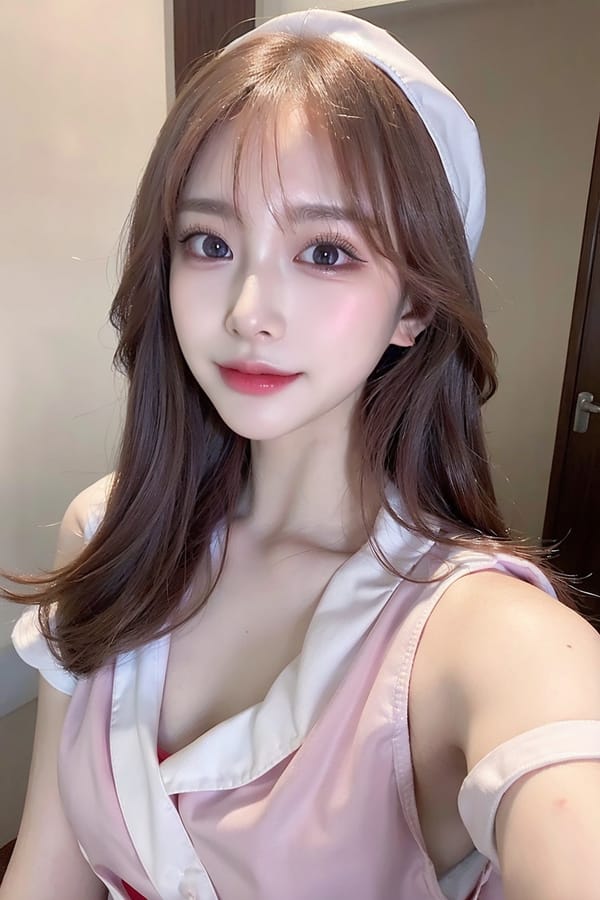 Tags: 21872187
<lora:mix4:0.46>, <lora:JapaneseDollLikeness_v15:0.52>, <lora:koreanDollLikeness:0.65>, <lora:YaeMiko_Test:0.50>, (nurse outfit:1.16), hospital ward, (seductive pose:0.95), extremely detailed face, cute, (photorealistic:1.08), sexy lips, seductive smile, double eyelids, eyelashes, pale skin, RAW, sharp, hyper realistic, blush, solo, (stunningly attractive:1.14), (dramatic:0.90)
Negative prompt: drawings, anime, ugly, fat, disfigured, (worst quality:2.03)
Steps: 32, Sampler: DPM++ 2M Karras, CFG scale: 5.31, Seed: 2431510191, Size: 512x768, Model hash: fc2511737a, Model: chilloutmix_NiPrunedFp32Fix, Seed resize from: -1x-1, Denoising strength: 0.4, Version: v1.2.1, Hires upscale: 2.0, Hires steps: 64, Hires upscaler: ESRGAN_4x