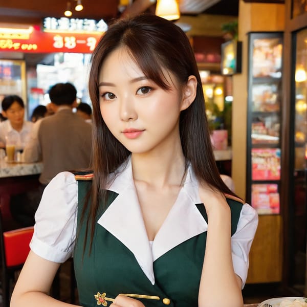 Tags: 21872187, SDXL
{"3": {"inputs": {"seed": 248033500036185, "steps": 32, "cfg": 6.87, "sampler_name": "dpmpp_2m", "scheduler": "karras", "denoise": 1.0, "model": ["27", 0], "positive": ["6", 0], "negative": ["7", 0], "latent_image": ["5", 0]}, "class_type": "KSampler"}, "4": {"inputs": {"ckpt_name": "juggernautxl.safetensors"}, "class_type": "CheckpointLoaderSimple"}, "5": {"inputs": {"width": 1024, "height": 1024, "batch_size": 1}, "class_type": "EmptyLatentImage"}, "6": {"inputs": {"text": "18 year old girl, (taiwanese:1.06), (irish:1.09), (double eyelids:1.12), (idol:1.01), (sexy lips:0.98), (beautiful eyes:0.99), (cute:1.10), (blush:1.06), (seductive facial expression:1.08), (seductive pose:1.01), (detailed face:1.09), (slim:1.00), (temptress:0.97), (pale skin:1.11), (in a seductive pose:1.08), (large perky breasts:0.98), (cleavage:0.99), (thigh gap:0.95), (a waitress in uniform:1.05) working at a restaurant, (film:1.03), (skin fuzz:1.09), (detailed skin:1.06), (textured skin:1.07), (soft lighting:1.09), (RAW:1.08), (portra:1.08), (candid cinema:1.09), (natural looking skin:1.07)", "clip": ["27", 1]}, "class_type": "CLIPTextEncode"}, "7": {"inputs": {"text": "(low resolution:1.13), (watermark:1.14), (open mouth:1.10), (distorted:1.09), (twisted:1.10), (worst quality:1.10), (bad hands:1.14)", "clip": ["27", 1]}, "class_type": "CLIPTextEncode"}, "8": {"inputs": {"samples": ["3", 0], "vae": ["4", 2]}, "class_type": "VAEDecode"}, "25": {"inputs": {"lora_name": "nudify_xl.safetensors", "strength_model": 0.28, "strength_clip": 0.07, "model": ["4", 0], "clip": ["4", 1]}, "class_type": "LoraLoader"}, "26": {"inputs": {"lora_name": "shirtlift_SDXL_v2.safetensors", "strength_model": 0.18, "strength_clip": 0.02, "model": ["25", 0], "clip": ["25", 1]}, "class_type": "LoraLoader"}, "27": {"inputs": {"lora_name": "PerfectEyesXL.safetensors", "strength_model": 0.02, "strength_clip": 0.05, "model": ["26", 0], "clip": ["26", 1]}, "class_type": "LoraLoader"}, "30": {"inputs": {"model_name": "4x_NMKD-Superscale-SP_178000_G.pth"}, "class_type": "UpscaleModelLoader"}, "31": {"inputs": {"upscale_model": ["30", 0], "image": ["8", 0]}, "class_type": "ImageUpscaleWithModel"}, "32": {"inputs": {"upscale_method": "lanczos", "scale_by": 0.5, "image": ["31", 0]}, "class_type": "ImageScaleBy"}, "33": {"inputs": {"pixels": ["32", 0], "vae": ["4", 2]}, "class_type": "VAEEncode"}, "34": {"inputs": {"seed": 248033500036185, "steps": 32, "cfg": 6.87, "sampler_name": "dpmpp_2m", "scheduler": "karras", "denoise": 0.3, "model": ["27", 0], "positive": ["6", 0], "negative": ["7", 0], "latent_image": ["33", 0]}, "class_type": "KSampler"}, "36": {"inputs": {"samples": ["34", 0], "vae": ["4", 2]}, "class_type": "VAEDecode"}, "39": {"inputs": {"filename_prefix": "comfyapi-1716492488156", "images": ["36", 0]}, "class_type": "SaveImage"}}