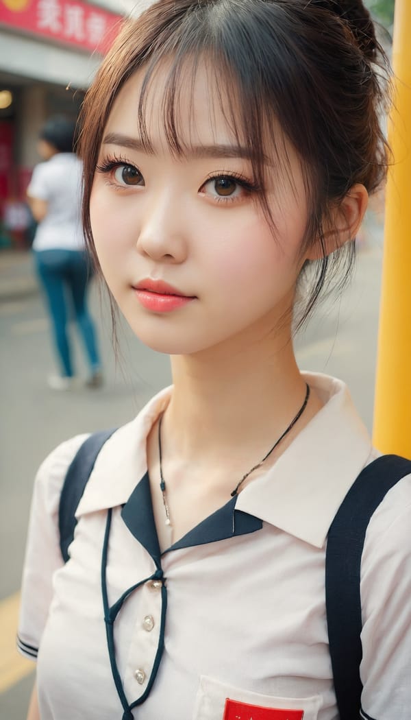 Tags: 21872187, SDXL
{"3": {"inputs": {"seed": 793929429271706, "steps": 32, "cfg": 5.37, "sampler_name": "dpmpp_2m", "scheduler": "karras", "denoise": 1.0, "model": ["27", 0], "positive": ["6", 0], "negative": ["7", 0], "latent_image": ["5", 0]}, "class_type": "KSampler"}, "4": {"inputs": {"ckpt_name": "juggernautxl.safetensors"}, "class_type": "CheckpointLoaderSimple"}, "5": {"inputs": {"width": 768, "height": 1344, "batch_size": 1}, "class_type": "EmptyLatentImage"}, "6": {"inputs": {"text": "26 year old girl, (chinese:1.12), (eyelashes:1.06), (cute:1.13), (blush:1.03), (detailed face:1.05), (seductive facial expression:1.02), (idol:1.08), (temptress:1.06), (pale skin:1.11), (beautiful eyes:1.04), (sexy lips:1.07), (slim:0.97), (seductive pose:1.09), (perky ass:0.95), (exposed ass:0.96), (looking back:1.02), (sexy ass:1.08), (thigh gap:1.02), (school uniform:1.13), choker, busy street, (portra:1.00), (textured skin:1.08), (detailed skin:1.09), (skin fuzz:1.04), (candid cinema:1.02), (natural looking skin:1.03), (RAW:1.01), (soft lighting:1.03)", "clip": ["27", 1]}, "class_type": "CLIPTextEncode"}, "7": {"inputs": {"text": "(worst quality:1.14), (watermark:1.05), (distorted:1.10), (bad hands:1.05), (low resolution:1.06), (twisted:1.13), (open mouth:1.14)", "clip": ["27", 1]}, "class_type": "CLIPTextEncode"}, "8": {"inputs": {"samples": ["3", 0], "vae": ["4", 2]}, "class_type": "VAEDecode"}, "25": {"inputs": {"lora_name": "nudify_xl.safetensors", "strength_model": 0.19, "strength_clip": 0.34, "model": ["4", 0], "clip": ["4", 1]}, "class_type": "LoraLoader"}, "26": {"inputs": {"lora_name": "shirtlift_SDXL_v2.safetensors", "strength_model": 0.13, "strength_clip": 0.0, "model": ["25", 0], "clip": ["25", 1]}, "class_type": "LoraLoader"}, "27": {"inputs": {"lora_name": "PerfectEyesXL.safetensors", "strength_model": 0.06, "strength_clip": 0.17, "model": ["26", 0], "clip": ["26", 1]}, "class_type": "LoraLoader"}, "30": {"inputs": {"model_name": "4x_NMKD-Superscale-SP_178000_G.pth"}, "class_type": "UpscaleModelLoader"}, "31": {"inputs": {"upscale_model": ["30", 0], "image": ["8", 0]}, "class_type": "ImageUpscaleWithModel"}, "32": {"inputs": {"upscale_method": "lanczos", "scale_by": 0.5, "image": ["31", 0]}, "class_type": "ImageScaleBy"}, "33": {"inputs": {"pixels": ["32", 0], "vae": ["4", 2]}, "class_type": "VAEEncode"}, "34": {"inputs": {"seed": 793929429271706, "steps": 32, "cfg": 5.37, "sampler_name": "dpmpp_2m", "scheduler": "karras", "denoise": 0.3, "model": ["27", 0], "positive": ["6", 0], "negative": ["7", 0], "latent_image": ["33", 0]}, "class_type": "KSampler"}, "36": {"inputs": {"samples": ["34", 0], "vae": ["4", 2]}, "class_type": "VAEDecode"}, "39": {"inputs": {"filename_prefix": "comfyapi-1725026602846", "images": ["36", 0]}, "class_type": "SaveImage"}}