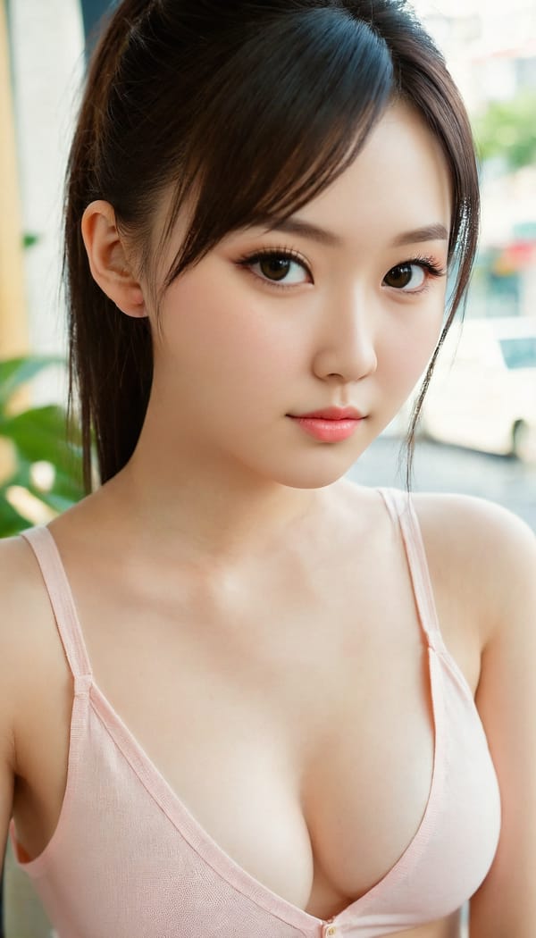 Tags: 21872187, SDXL
{"3": {"inputs": {"seed": 329031075543007, "steps": 32, "cfg": 7.82, "sampler_name": "dpmpp_2m", "scheduler": "karras", "denoise": 1.0, "model": ["27", 0], "positive": ["6", 0], "negative": ["7", 0], "latent_image": ["5", 0]}, "class_type": "KSampler"}, "4": {"inputs": {"ckpt_name": "juggernautXL_v8Rundiffusion.safetensors"}, "class_type": "CheckpointLoaderSimple"}, "5": {"inputs": {"width": 768, "height": 1344, "batch_size": 1}, "class_type": "EmptyLatentImage"}, "6": {"inputs": {"text": "18 year old girl, (chinese:1.00), (ukrainian:1.07), (sexy lips:0.97), (temptress:1.04), (detailed face:1.12), (idol:1.04), (beautiful eyes:0.99), (seductive facial expression:0.98), (seductive pose:1.00), (slim:1.02), (blush:1.10), (pale skin:1.14), (eyelashes:1.13), (cute:0.98), (double eyelids:1.01), (in a seductive pose:0.96), (large perky breasts:0.98), (cleavage:1.06), (thigh gap:1.03), (white tanktop:0.98), busy street, (natural looking skin:1.06), (detailed skin:1.03), (skin fuzz:1.00), (film:1.07), (textured skin:1.03), (candid cinema:1.00), (portra:1.05), (RAW:1.02), (soft lighting:1.01)", "clip": ["27", 1]}, "class_type": "CLIPTextEncode"}, "7": {"inputs": {"text": "(low resolution:1.11), (twisted:1.08), (open mouth:1.09), (distorted:1.12), (bad hands:1.13), (worst quality:1.08), (watermark:1.06)", "clip": ["27", 1]}, "class_type": "CLIPTextEncode"}, "8": {"inputs": {"samples": ["3", 0], "vae": ["4", 2]}, "class_type": "VAEDecode"}, "25": {"inputs": {"lora_name": "nudify_xl.safetensors", "strength_model": 0.17, "strength_clip": 0.04, "model": ["4", 0], "clip": ["4", 1]}, "class_type": "LoraLoader"}, "26": {"inputs": {"lora_name": "shirtlift_SDXL_v2.safetensors", "strength_model": 0.12, "strength_clip": 0.18, "model": ["25", 0], "clip": ["25", 1]}, "class_type": "LoraLoader"}, "27": {"inputs": {"lora_name": "PerfectEyesXL.safetensors", "strength_model": 0.09, "strength_clip": 0.11, "model": ["26", 0], "clip": ["26", 1]}, "class_type": "LoraLoader"}, "30": {"inputs": {"model_name": "4x_NMKD-Superscale-SP_178000_G.pth"}, "class_type": "UpscaleModelLoader"}, "31": {"inputs": {"upscale_model": ["30", 0], "image": ["8", 0]}, "class_type": "ImageUpscaleWithModel"}, "32": {"inputs": {"upscale_method": "lanczos", "scale_by": 0.5, "image": ["31", 0]}, "class_type": "ImageScaleBy"}, "33": {"inputs": {"pixels": ["32", 0], "vae": ["4", 2]}, "class_type": "VAEEncode"}, "34": {"inputs": {"seed": 329031075543007, "steps": 32, "cfg": 7.82, "sampler_name": "dpmpp_2m", "scheduler": "karras", "denoise": 0.3, "model": ["27", 0], "positive": ["6", 0], "negative": ["7", 0], "latent_image": ["33", 0]}, "class_type": "KSampler"}, "36": {"inputs": {"samples": ["34", 0], "vae": ["4", 2]}, "class_type": "VAEDecode"}, "39": {"inputs": {"filename_prefix": "comfyapi-1708257777263", "images": ["36", 0]}, "class_type": "SaveImage"}}