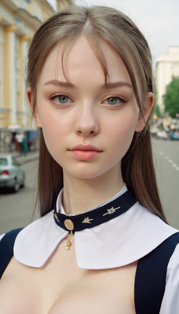 Tags: 21872187, SDXL
{"3": {"inputs": {"seed": 262587080833304, "steps": 64, "cfg": 7.81, "sampler_name": "dpmpp_2m", "scheduler": "karras", "denoise": 1.0, "model": ["27", 0], "positive": ["6", 0], "negative": ["7", 0], "latent_image": ["5", 0]}, "class_type": "KSampler"}, "4": {"inputs": {"ckpt_name": "juggernautxl.safetensors"}, "class_type": "CheckpointLoaderSimple"}, "5": {"inputs": {"width": 768, "height": 1344, "batch_size": 1}, "class_type": "EmptyLatentImage"}, "6": {"inputs": {"text": "24 year old girl, (ukrainian:0.98), (russian:1.13), (blush:1.12), (pale skin:1.11), (detailed face:1.08), (seductive facial expression:0.95), (slim:1.01), (seductive pose:1.03), (idol:1.08), (cute:1.12), (sexy lips:1.14), (beautiful eyes:0.95), (in a seductive pose:1.01), (large perky breasts:1.11), (cleavage:0.98), (thigh gap:1.04), (school uniform:1.07), choker, busy street, (detailed skin:1.02), (candid cinema:1.03), (portra:1.00), (film:1.09), (natural looking skin:1.01), (textured skin:1.08), (skin fuzz:1.04), (RAW:1.07)", "clip": ["27", 1]}, "class_type": "CLIPTextEncode"}, "7": {"inputs": {"text": "(twisted:1.13), (open mouth:1.06), (low resolution:1.09), (watermark:1.06), (distorted:1.05), (bad hands:1.08), (worst quality:1.12)", "clip": ["27", 1]}, "class_type": "CLIPTextEncode"}, "8": {"inputs": {"samples": ["3", 0], "vae": ["4", 2]}, "class_type": "VAEDecode"}, "25": {"inputs": {"lora_name": "nudify_xl.safetensors", "strength_model": 0.06, "strength_clip": 0.32, "model": ["4", 0], "clip": ["4", 1]}, "class_type": "LoraLoader"}, "26": {"inputs": {"lora_name": "shirtlift_SDXL_v2.safetensors", "strength_model": 0.1, "strength_clip": 0.07, "model": ["25", 0], "clip": ["25", 1]}, "class_type": "LoraLoader"}, "27": {"inputs": {"lora_name": "PerfectEyesXL.safetensors", "strength_model": 0.07, "strength_clip": 0.04, "model": ["26", 0], "clip": ["26", 1]}, "class_type": "LoraLoader"}, "30": {"inputs": {"model_name": "4x_NMKD-Superscale-SP_178000_G.pth"}, "class_type": "UpscaleModelLoader"}, "31": {"inputs": {"upscale_model": ["30", 0], "image": ["8", 0]}, "class_type": "ImageUpscaleWithModel"}, "32": {"inputs": {"upscale_method": "lanczos", "scale_by": 0.5, "image": ["31", 0]}, "class_type": "ImageScaleBy"}, "33": {"inputs": {"pixels": ["32", 0], "vae": ["4", 2]}, "class_type": "VAEEncode"}, "34": {"inputs": {"seed": 262587080833304, "steps": 64, "cfg": 7.81, "sampler_name": "dpmpp_2m", "scheduler": "karras", "denoise": 0.3, "model": ["27", 0], "positive": ["6", 0], "negative": ["7", 0], "latent_image": ["33", 0]}, "class_type": "KSampler"}, "36": {"inputs": {"samples": ["34", 0], "vae": ["4", 2]}, "class_type": "VAEDecode"}, "39": {"inputs": {"filename_prefix": "comfyapi-1711069858122", "images": ["36", 0]}, "class_type": "SaveImage"}}