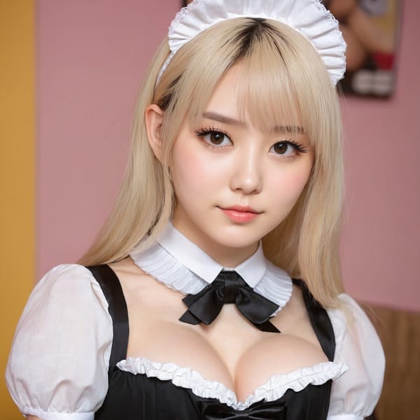 Tags: 21872187, SDXL
{"3": {"inputs": {"seed": 611897773254574, "steps": 64, "cfg": 5.75, "sampler_name": "dpmpp_2m", "scheduler": "karras", "denoise": 1.0, "model": ["27", 0], "positive": ["6", 0], "negative": ["7", 0], "latent_image": ["5", 0]}, "class_type": "KSampler"}, "4": {"inputs": {"ckpt_name": "juggernautxl.safetensors"}, "class_type": "CheckpointLoaderSimple"}, "5": {"inputs": {"width": 1024, "height": 1024, "batch_size": 1}, "class_type": "EmptyLatentImage"}, "6": {"inputs": {"text": "23 year old girl, (eyelashes:0.99), (slim:1.14), (double eyelids:0.99), (detailed face:0.98), (beautiful eyes:0.96), (idol:1.14), (seductive pose:1.12), (blush:0.99), (seductive facial expression:0.96), (cute:0.98), (temptress:1.07), (pale skin:1.13), (sexy lips:0.99), (in a seductive pose:1.07), (large perky breasts:1.04), (cleavage:1.00), (thigh gap:1.08), in a (skimpy maid costume:1.10) working at a maid cafe, choker, bowtie, headband, pleated skirt, (candid cinema:1.08), (textured skin:1.09), (natural looking skin:1.07), (soft lighting:1.09), (skin fuzz:1.06), (detailed skin:1.06), (portra:1.05), (RAW:1.04), (film:1.00)", "clip": ["27", 1]}, "class_type": "CLIPTextEncode"}, "7": {"inputs": {"text": "(open mouth:1.13), (low resolution:1.05), (distorted:1.10), (watermark:1.05), (twisted:1.10), (bad hands:1.13)", "clip": ["27", 1]}, "class_type": "CLIPTextEncode"}, "8": {"inputs": {"samples": ["3", 0], "vae": ["4", 2]}, "class_type": "VAEDecode"}, "25": {"inputs": {"lora_name": "nudify_xl.safetensors", "strength_model": 0.27, "strength_clip": 0.14, "model": ["4", 0], "clip": ["4", 1]}, "class_type": "LoraLoader"}, "26": {"inputs": {"lora_name": "shirtlift_SDXL_v2.safetensors", "strength_model": 0.19, "strength_clip": 0.17, "model": ["25", 0], "clip": ["25", 1]}, "class_type": "LoraLoader"}, "27": {"inputs": {"lora_name": "PerfectEyesXL.safetensors", "strength_model": 0.13, "strength_clip": 0.0, "model": ["26", 0], "clip": ["26", 1]}, "class_type": "LoraLoader"}, "30": {"inputs": {"model_name": "4x_NMKD-Superscale-SP_178000_G.pth"}, "class_type": "UpscaleModelLoader"}, "31": {"inputs": {"upscale_model": ["30", 0], "image": ["8", 0]}, "class_type": "ImageUpscaleWithModel"}, "32": {"inputs": {"upscale_method": "lanczos", "scale_by": 0.5, "image": ["31", 0]}, "class_type": "ImageScaleBy"}, "33": {"inputs": {"pixels": ["32", 0], "vae": ["4", 2]}, "class_type": "VAEEncode"}, "34": {"inputs": {"seed": 611897773254574, "steps": 64, "cfg": 5.75, "sampler_name": "dpmpp_2m", "scheduler": "karras", "denoise": 0.3, "model": ["27", 0], "positive": ["6", 0], "negative": ["7", 0], "latent_image": ["33", 0]}, "class_type": "KSampler"}, "36": {"inputs": {"samples": ["34", 0], "vae": ["4", 2]}, "class_type": "VAEDecode"}, "39": {"inputs": {"filename_prefix": "comfyapi-1716372891137", "images": ["36", 0]}, "class_type": "SaveImage"}}