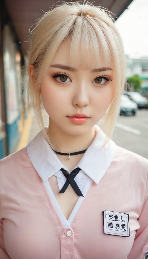 Tags: 21872187, SDXL
{"3": {"inputs": {"seed": 210003284533222, "steps": 32, "cfg": 5.83, "sampler_name": "dpmpp_2m", "scheduler": "karras", "denoise": 1.0, "model": ["27", 0], "positive": ["6", 0], "negative": ["7", 0], "latent_image": ["5", 0]}, "class_type": "KSampler"}, "4": {"inputs": {"ckpt_name": "juggernautxl.safetensors"}, "class_type": "CheckpointLoaderSimple"}, "5": {"inputs": {"width": 768, "height": 1344, "batch_size": 1}, "class_type": "EmptyLatentImage"}, "6": {"inputs": {"text": "24 year old girl, (japanese:1.00), (ukrainian:0.97), (irish:1.11), (cute:1.08), (eyelashes:1.09), (pale skin:1.14), (blush:1.05), (beautiful eyes:0.95), (slim:1.06), (seductive facial expression:1.07), (idol:1.12), (seductive pose:1.09), (temptress:1.13), (detailed face:1.12), (sexy lips:1.12), (in a seductive pose:1.07), (large perky breasts:1.04), (cleavage:1.07), (thigh gap:1.09), (school uniform:1.13), choker, busy street, (detailed skin:1.08), (textured skin:1.06), (portra:1.02), (film:1.03), (RAW:1.04), (natural looking skin:1.00), (soft lighting:1.01), (candid cinema:1.09)", "clip": ["27", 1]}, "class_type": "CLIPTextEncode"}, "7": {"inputs": {"text": "(low resolution:1.10), (watermark:1.06), (open mouth:1.08), (distorted:1.12), (twisted:1.05), (bad hands:1.14), (worst quality:1.09)", "clip": ["27", 1]}, "class_type": "CLIPTextEncode"}, "8": {"inputs": {"samples": ["3", 0], "vae": ["4", 2]}, "class_type": "VAEDecode"}, "25": {"inputs": {"lora_name": "nudify_xl.safetensors", "strength_model": 0.3, "strength_clip": 0.3, "model": ["4", 0], "clip": ["4", 1]}, "class_type": "LoraLoader"}, "26": {"inputs": {"lora_name": "shirtlift_SDXL_v2.safetensors", "strength_model": 0.14, "strength_clip": 0.05, "model": ["25", 0], "clip": ["25", 1]}, "class_type": "LoraLoader"}, "27": {"inputs": {"lora_name": "PerfectEyesXL.safetensors", "strength_model": 0.19, "strength_clip": 0.09, "model": ["26", 0], "clip": ["26", 1]}, "class_type": "LoraLoader"}, "30": {"inputs": {"model_name": "4x_NMKD-Superscale-SP_178000_G.pth"}, "class_type": "UpscaleModelLoader"}, "31": {"inputs": {"upscale_model": ["30", 0], "image": ["8", 0]}, "class_type": "ImageUpscaleWithModel"}, "32": {"inputs": {"upscale_method": "lanczos", "scale_by": 0.5, "image": ["31", 0]}, "class_type": "ImageScaleBy"}, "33": {"inputs": {"pixels": ["32", 0], "vae": ["4", 2]}, "class_type": "VAEEncode"}, "34": {"inputs": {"seed": 210003284533222, "steps": 32, "cfg": 5.83, "sampler_name": "dpmpp_2m", "scheduler": "karras", "denoise": 0.3, "model": ["27", 0], "positive": ["6", 0], "negative": ["7", 0], "latent_image": ["33", 0]}, "class_type": "KSampler"}, "36": {"inputs": {"samples": ["34", 0], "vae": ["4", 2]}, "class_type": "VAEDecode"}, "39": {"inputs": {"filename_prefix": "comfyapi-1733681043379", "images": ["36", 0]}, "class_type": "SaveImage"}}