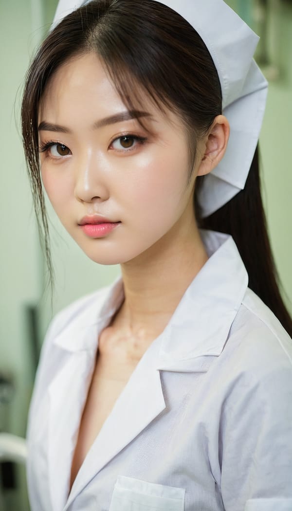 Tags: 21872187, SDXL
{"3": {"inputs": {"seed": 615058523211440, "steps": 64, "cfg": 5.76, "sampler_name": "dpmpp_2m", "scheduler": "karras", "denoise": 1.0, "model": ["27", 0], "positive": ["6", 0], "negative": ["7", 0], "latent_image": ["5", 0]}, "class_type": "KSampler"}, "4": {"inputs": {"ckpt_name": "juggernautxl.safetensors"}, "class_type": "CheckpointLoaderSimple"}, "5": {"inputs": {"width": 768, "height": 1344, "batch_size": 1}, "class_type": "EmptyLatentImage"}, "6": {"inputs": {"text": "21 year old girl, (taiwanese:0.96), (detailed face:1.01), (slim:1.09), (pale skin:1.06), (sexy lips:1.11), (eyelashes:0.96), (blush:1.12), (idol:1.00), (double eyelids:1.01), (beautiful eyes:1.07), (seductive facial expression:1.14), (temptress:1.11), (cute:1.02), (seductive pose:0.99), (on all fours:1.02), (spreading ass cheeks:1.04), (from behind:1.07), (backboob:1.10), (nurse in uniform:1.11) working in a hospital ward, (soft lighting:1.06), (natural looking skin:1.06), (portra:1.01), (RAW:1.05), (textured skin:1.09), (detailed skin:1.01), (film:1.01), (skin fuzz:1.03), (candid cinema:1.01)", "clip": ["27", 1]}, "class_type": "CLIPTextEncode"}, "7": {"inputs": {"text": "(worst quality:1.09), (low resolution:1.14), (open mouth:1.12), (twisted:1.07), (bad hands:1.05), (watermark:1.14), (distorted:1.10)", "clip": ["27", 1]}, "class_type": "CLIPTextEncode"}, "8": {"inputs": {"samples": ["3", 0], "vae": ["4", 2]}, "class_type": "VAEDecode"}, "25": {"inputs": {"lora_name": "nudify_xl.safetensors", "strength_model": 0.15, "strength_clip": 0.01, "model": ["4", 0], "clip": ["4", 1]}, "class_type": "LoraLoader"}, "26": {"inputs": {"lora_name": "shirtlift_SDXL_v2.safetensors", "strength_model": 0.14, "strength_clip": 0.14, "model": ["25", 0], "clip": ["25", 1]}, "class_type": "LoraLoader"}, "27": {"inputs": {"lora_name": "PerfectEyesXL.safetensors", "strength_model": 0.19, "strength_clip": 0.08, "model": ["26", 0], "clip": ["26", 1]}, "class_type": "LoraLoader"}, "30": {"inputs": {"model_name": "4x_NMKD-Superscale-SP_178000_G.pth"}, "class_type": "UpscaleModelLoader"}, "31": {"inputs": {"upscale_model": ["30", 0], "image": ["8", 0]}, "class_type": "ImageUpscaleWithModel"}, "32": {"inputs": {"upscale_method": "lanczos", "scale_by": 0.5, "image": ["31", 0]}, "class_type": "ImageScaleBy"}, "33": {"inputs": {"pixels": ["32", 0], "vae": ["4", 2]}, "class_type": "VAEEncode"}, "34": {"inputs": {"seed": 615058523211440, "steps": 64, "cfg": 5.76, "sampler_name": "dpmpp_2m", "scheduler": "karras", "denoise": 0.3, "model": ["27", 0], "positive": ["6", 0], "negative": ["7", 0], "latent_image": ["33", 0]}, "class_type": "KSampler"}, "36": {"inputs": {"samples": ["34", 0], "vae": ["4", 2]}, "class_type": "VAEDecode"}, "39": {"inputs": {"filename_prefix": "comfyapi-1716264272389", "images": ["36", 0]}, "class_type": "SaveImage"}}