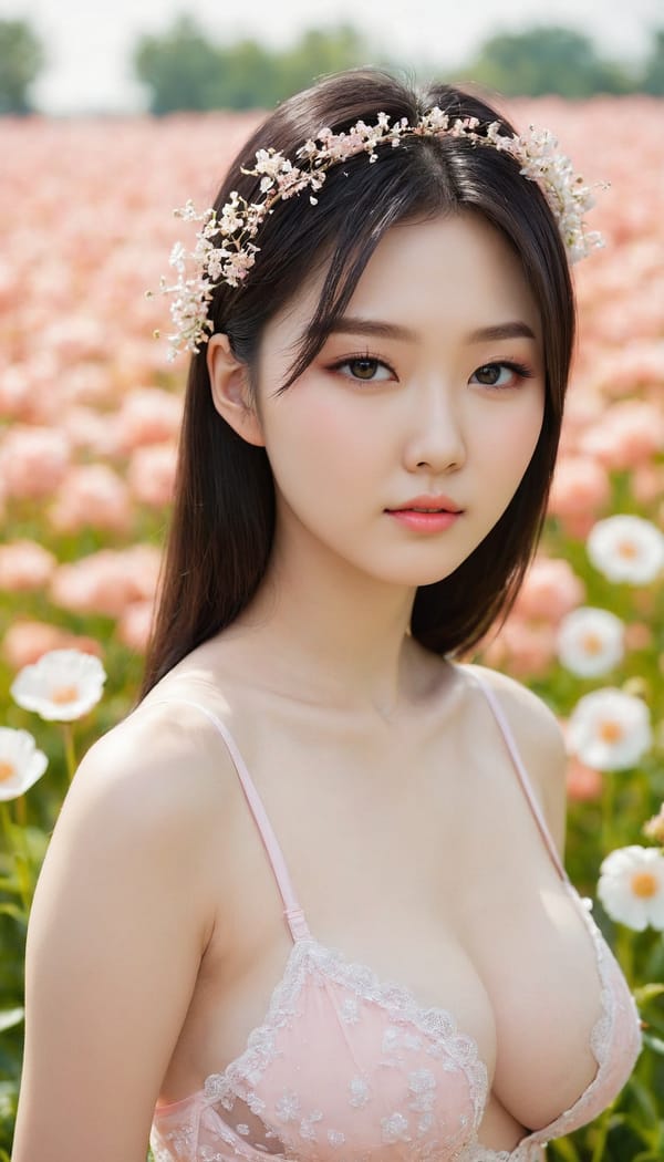 Tags: 21872187, SDXL
{"3": {"inputs": {"seed": 412283450091006, "steps": 32, "cfg": 7.04, "sampler_name": "dpmpp_2m", "scheduler": "karras", "denoise": 1.0, "model": ["27", 0], "positive": ["6", 0], "negative": ["7", 0], "latent_image": ["5", 0]}, "class_type": "KSampler"}, "4": {"inputs": {"ckpt_name": "juggernautXL_v8Rundiffusion.safetensors"}, "class_type": "CheckpointLoaderSimple"}, "5": {"inputs": {"width": 768, "height": 1344, "batch_size": 1}, "class_type": "EmptyLatentImage"}, "6": {"inputs": {"text": "18 year old girl, (chinese:1.07), (russian:0.98), (korean:1.04), (ukrainian:1.13), (seductive facial expression:1.05), (slim:1.09), (sexy lips:0.98), (seductive pose:1.03), (idol:1.12), (detailed face:1.07), (double eyelids:1.01), (beautiful eyes:1.00), (temptress:1.12), (blush:1.04), (pale skin:1.04), (cute:1.02), (in a seductive pose:1.03), (large perky breasts:1.10), (cleavage:1.08), (thigh gap:1.03), wearing (translucent clothes:0.98) on a flower field, (natural looking skin:1.09), (detailed skin:1.03), (candid cinema:1.01), (skin fuzz:1.03), (film:1.08), (portra:1.07), (soft lighting:1.00), (RAW:1.02), (textured skin:1.07)", "clip": ["27", 1]}, "class_type": "CLIPTextEncode"}, "7": {"inputs": {"text": "(watermark:1.12), (twisted:1.05), (distorted:1.13), (low resolution:1.14), (bad hands:1.13), (worst quality:1.06), (open mouth:1.13)", "clip": ["27", 1]}, "class_type": "CLIPTextEncode"}, "8": {"inputs": {"samples": ["3", 0], "vae": ["4", 2]}, "class_type": "VAEDecode"}, "25": {"inputs": {"lora_name": "nudify_xl.safetensors", "strength_model": 0.04, "strength_clip": 0.07, "model": ["4", 0], "clip": ["4", 1]}, "class_type": "LoraLoader"}, "26": {"inputs": {"lora_name": "shirtlift_SDXL_v2.safetensors", "strength_model": 0.02, "strength_clip": 0.13, "model": ["25", 0], "clip": ["25", 1]}, "class_type": "LoraLoader"}, "27": {"inputs": {"lora_name": "PerfectEyesXL.safetensors", "strength_model": 0.18, "strength_clip": 0.15, "model": ["26", 0], "clip": ["26", 1]}, "class_type": "LoraLoader"}, "30": {"inputs": {"model_name": "4x_NMKD-Superscale-SP_178000_G.pth"}, "class_type": "UpscaleModelLoader"}, "31": {"inputs": {"upscale_model": ["30", 0], "image": ["8", 0]}, "class_type": "ImageUpscaleWithModel"}, "32": {"inputs": {"upscale_method": "lanczos", "scale_by": 0.5, "image": ["31", 0]}, "class_type": "ImageScaleBy"}, "33": {"inputs": {"pixels": ["32", 0], "vae": ["4", 2]}, "class_type": "VAEEncode"}, "34": {"inputs": {"seed": 412283450091006, "steps": 32, "cfg": 7.04, "sampler_name": "dpmpp_2m", "scheduler": "karras", "denoise": 0.3, "model": ["27", 0], "positive": ["6", 0], "negative": ["7", 0], "latent_image": ["33", 0]}, "class_type": "KSampler"}, "36": {"inputs": {"samples": ["34", 0], "vae": ["4", 2]}, "class_type": "VAEDecode"}, "39": {"inputs": {"filename_prefix": "comfyapi-1707715688803", "images": ["36", 0]}, "class_type": "SaveImage"}}