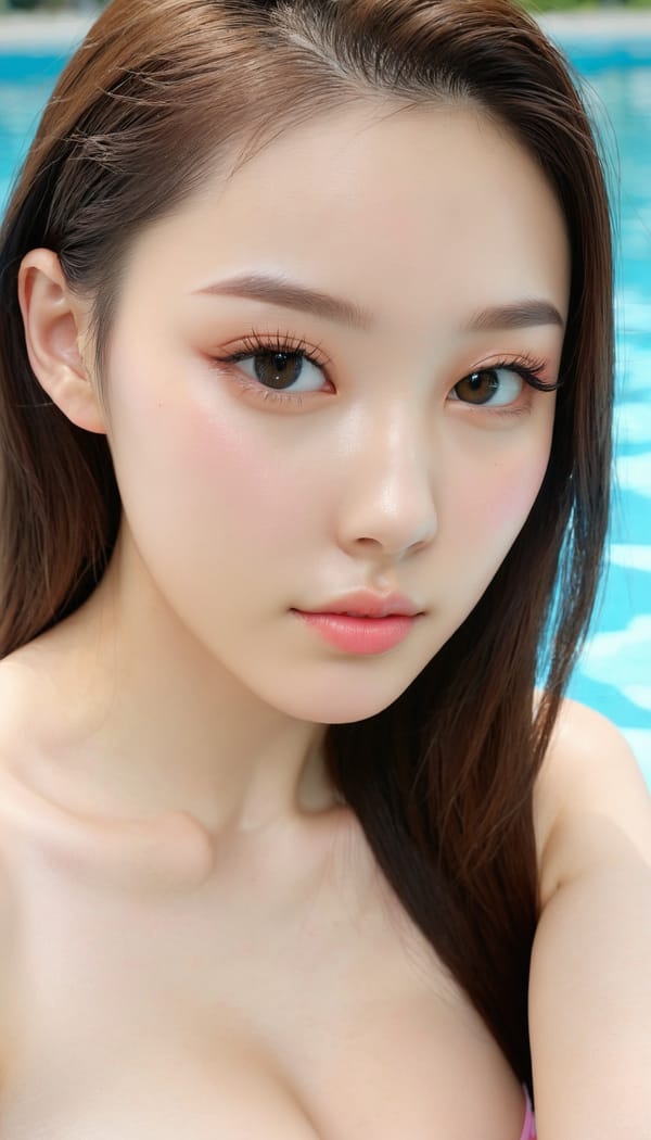 Tags: 21872187, SDXL
{"3": {"inputs": {"seed": 390923371729840, "steps": 64, "cfg": 7.87, "sampler_name": "dpmpp_2m", "scheduler": "karras", "denoise": 1.0, "model": ["27", 0], "positive": ["6", 0], "negative": ["7", 0], "latent_image": ["5", 0]}, "class_type": "KSampler"}, "4": {"inputs": {"ckpt_name": "juggernautxl.safetensors"}, "class_type": "CheckpointLoaderSimple"}, "5": {"inputs": {"width": 768, "height": 1344, "batch_size": 1}, "class_type": "EmptyLatentImage"}, "6": {"inputs": {"text": "18 year old girl, (ukrainian:1.13), (taiwanese:1.09), (eyelashes:0.99), (double eyelids:1.09), (seductive facial expression:0.97), (slim:0.96), (detailed face:1.08), (pale skin:1.13), (temptress:1.14), (cute:1.07), (beautiful eyes:0.98), (seductive pose:1.02), (sexy lips:1.07), (idol:1.03), (blush:0.95), (in a seductive pose:1.05), (large perky breasts:1.13), (cleavage:1.07), (thigh gap:1.01), (in a swimsuit:0.98) at a pool, (film:1.03), (skin fuzz:1.05), (soft lighting:1.09), (textured skin:1.04), (detailed skin:1.07), (portra:1.04), (RAW:1.01), (natural looking skin:1.09), (candid cinema:1.03)", "clip": ["27", 1]}, "class_type": "CLIPTextEncode"}, "7": {"inputs": {"text": "(distorted:1.14), (watermark:1.08), (low resolution:1.14), (worst quality:1.10), (bad hands:1.06), (open mouth:1.10), (twisted:1.09)", "clip": ["27", 1]}, "class_type": "CLIPTextEncode"}, "8": {"inputs": {"samples": ["3", 0], "vae": ["4", 2]}, "class_type": "VAEDecode"}, "25": {"inputs": {"lora_name": "nudify_xl.safetensors", "strength_model": 0.18, "strength_clip": 0.23, "model": ["4", 0], "clip": ["4", 1]}, "class_type": "LoraLoader"}, "26": {"inputs": {"lora_name": "shirtlift_SDXL_v2.safetensors", "strength_model": 0.12, "strength_clip": 0.01, "model": ["25", 0], "clip": ["25", 1]}, "class_type": "LoraLoader"}, "27": {"inputs": {"lora_name": "PerfectEyesXL.safetensors", "strength_model": 0.18, "strength_clip": 0.19, "model": ["26", 0], "clip": ["26", 1]}, "class_type": "LoraLoader"}, "30": {"inputs": {"model_name": "4x_NMKD-Superscale-SP_178000_G.pth"}, "class_type": "UpscaleModelLoader"}, "31": {"inputs": {"upscale_model": ["30", 0], "image": ["8", 0]}, "class_type": "ImageUpscaleWithModel"}, "32": {"inputs": {"upscale_method": "lanczos", "scale_by": 0.5, "image": ["31", 0]}, "class_type": "ImageScaleBy"}, "33": {"inputs": {"pixels": ["32", 0], "vae": ["4", 2]}, "class_type": "VAEEncode"}, "34": {"inputs": {"seed": 390923371729840, "steps": 64, "cfg": 7.87, "sampler_name": "dpmpp_2m", "scheduler": "karras", "denoise": 0.3, "model": ["27", 0], "positive": ["6", 0], "negative": ["7", 0], "latent_image": ["33", 0]}, "class_type": "KSampler"}, "36": {"inputs": {"samples": ["34", 0], "vae": ["4", 2]}, "class_type": "VAEDecode"}, "39": {"inputs": {"filename_prefix": "comfyapi-1724357726929", "images": ["36", 0]}, "class_type": "SaveImage"}}