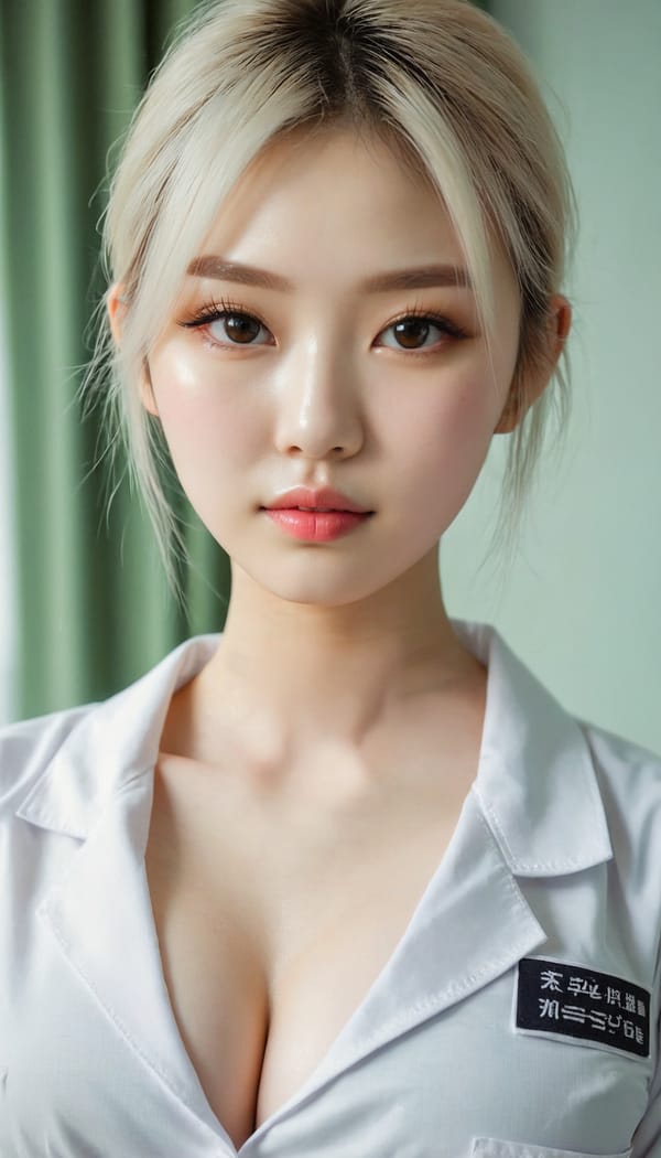 Tags: 21872187, SDXL
{"3": {"inputs": {"seed": 197906389629638, "steps": 32, "cfg": 6.02, "sampler_name": "dpmpp_2m", "scheduler": "karras", "denoise": 1.0, "model": ["27", 0], "positive": ["6", 0], "negative": ["7", 0], "latent_image": ["5", 0]}, "class_type": "KSampler"}, "4": {"inputs": {"ckpt_name": "juggernautxl.safetensors"}, "class_type": "CheckpointLoaderSimple"}, "5": {"inputs": {"width": 768, "height": 1344, "batch_size": 1}, "class_type": "EmptyLatentImage"}, "6": {"inputs": {"text": "18 year old girl, (ukrainian:1.13), (taiwanese:0.99), (chinese:1.05), (korean:0.99), (irish:1.02), (russian:0.95), (sexy lips:1.07), (beautiful eyes:1.05), (pale skin:0.96), (cute:1.13), (double eyelids:1.12), (seductive pose:1.06), (eyelashes:1.13), (blush:1.07), (slim:1.00), (detailed face:1.01), (idol:1.14), (seductive facial expression:1.14), (temptress:1.07), (on all fours:0.98), (spreading ass cheeks:1.03), (from behind:1.02), (backboob:1.12), (nurse in uniform:0.95) working in a hospital ward, (candid cinema:1.09), (textured skin:1.00), (RAW:1.02), (detailed skin:1.07), (film:1.01), (natural looking skin:1.01), (soft lighting:1.07), (skin fuzz:1.05), (portra:1.05)", "clip": ["27", 1]}, "class_type": "CLIPTextEncode"}, "7": {"inputs": {"text": "(low resolution:1.12), (bad hands:1.11), (watermark:1.05), (open mouth:1.07), (distorted:1.11), (worst quality:1.06)", "clip": ["27", 1]}, "class_type": "CLIPTextEncode"}, "8": {"inputs": {"samples": ["3", 0], "vae": ["4", 2]}, "class_type": "VAEDecode"}, "25": {"inputs": {"lora_name": "nudify_xl.safetensors", "strength_model": 0.22, "strength_clip": 0.26, "model": ["4", 0], "clip": ["4", 1]}, "class_type": "LoraLoader"}, "26": {"inputs": {"lora_name": "shirtlift_SDXL_v2.safetensors", "strength_model": 0.17, "strength_clip": 0.05, "model": ["25", 0], "clip": ["25", 1]}, "class_type": "LoraLoader"}, "27": {"inputs": {"lora_name": "PerfectEyesXL.safetensors", "strength_model": 0.06, "strength_clip": 0.16, "model": ["26", 0], "clip": ["26", 1]}, "class_type": "LoraLoader"}, "30": {"inputs": {"model_name": "4x_NMKD-Superscale-SP_178000_G.pth"}, "class_type": "UpscaleModelLoader"}, "31": {"inputs": {"upscale_model": ["30", 0], "image": ["8", 0]}, "class_type": "ImageUpscaleWithModel"}, "32": {"inputs": {"upscale_method": "lanczos", "scale_by": 0.5, "image": ["31", 0]}, "class_type": "ImageScaleBy"}, "33": {"inputs": {"pixels": ["32", 0], "vae": ["4", 2]}, "class_type": "VAEEncode"}, "34": {"inputs": {"seed": 197906389629638, "steps": 32, "cfg": 6.02, "sampler_name": "dpmpp_2m", "scheduler": "karras", "denoise": 0.3, "model": ["27", 0], "positive": ["6", 0], "negative": ["7", 0], "latent_image": ["33", 0]}, "class_type": "KSampler"}, "36": {"inputs": {"samples": ["34", 0], "vae": ["4", 2]}, "class_type": "VAEDecode"}, "39": {"inputs": {"filename_prefix": "comfyapi-1733807999253", "images": ["36", 0]}, "class_type": "SaveImage"}}