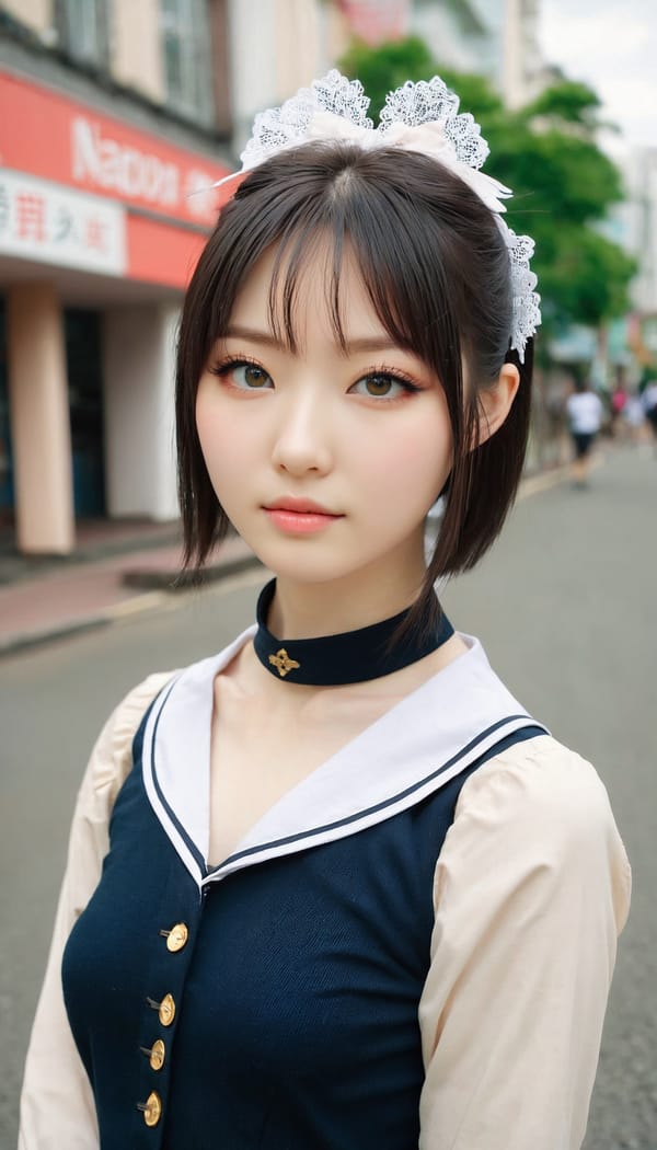 Tags: 21872187, SDXL
{"3": {"inputs": {"seed": 933649146033731, "steps": 64, "cfg": 6.92, "sampler_name": "dpmpp_2m", "scheduler": "karras", "denoise": 1.0, "model": ["27", 0], "positive": ["6", 0], "negative": ["7", 0], "latent_image": ["5", 0]}, "class_type": "KSampler"}, "4": {"inputs": {"ckpt_name": "juggernautxl.safetensors"}, "class_type": "CheckpointLoaderSimple"}, "5": {"inputs": {"width": 768, "height": 1344, "batch_size": 1}, "class_type": "EmptyLatentImage"}, "6": {"inputs": {"text": "24 year old girl, (ukrainian:1.06), (japanese:1.02), (eyelashes:0.99), (pale skin:1.00), (idol:1.09), (slim:1.04), (blush:1.08), (detailed face:1.04), (cute:1.07), (double eyelids:1.07), (beautiful eyes:1.00), (in a seductive pose:0.97), (large perky breasts:1.06), (cleavage:1.09), (thigh gap:1.13), (school uniform:1.09), choker, busy street, (film:1.09), (soft lighting:1.04), (natural looking skin:1.09), (skin fuzz:1.05), (textured skin:1.01), (RAW:1.00), (portra:1.03), (candid cinema:1.04), (detailed skin:1.06)", "clip": ["27", 1]}, "class_type": "CLIPTextEncode"}, "7": {"inputs": {"text": "(watermark:1.05), (bad hands:1.14), (twisted:1.10), (worst quality:1.07), (open mouth:1.08), (distorted:1.07), (low resolution:1.13)", "clip": ["27", 1]}, "class_type": "CLIPTextEncode"}, "8": {"inputs": {"samples": ["3", 0], "vae": ["4", 2]}, "class_type": "VAEDecode"}, "25": {"inputs": {"lora_name": "nudify_xl.safetensors", "strength_model": 0.11, "strength_clip": 0.11, "model": ["4", 0], "clip": ["4", 1]}, "class_type": "LoraLoader"}, "26": {"inputs": {"lora_name": "shirtlift_SDXL_v2.safetensors", "strength_model": 0.17, "strength_clip": 0.01, "model": ["25", 0], "clip": ["25", 1]}, "class_type": "LoraLoader"}, "27": {"inputs": {"lora_name": "PerfectEyesXL.safetensors", "strength_model": 0.19, "strength_clip": 0.19, "model": ["26", 0], "clip": ["26", 1]}, "class_type": "LoraLoader"}, "30": {"inputs": {"model_name": "4x_NMKD-Superscale-SP_178000_G.pth"}, "class_type": "UpscaleModelLoader"}, "31": {"inputs": {"upscale_model": ["30", 0], "image": ["8", 0]}, "class_type": "ImageUpscaleWithModel"}, "32": {"inputs": {"upscale_method": "lanczos", "scale_by": 0.5, "image": ["31", 0]}, "class_type": "ImageScaleBy"}, "33": {"inputs": {"pixels": ["32", 0], "vae": ["4", 2]}, "class_type": "VAEEncode"}, "34": {"inputs": {"seed": 933649146033731, "steps": 64, "cfg": 6.92, "sampler_name": "dpmpp_2m", "scheduler": "karras", "denoise": 0.3, "model": ["27", 0], "positive": ["6", 0], "negative": ["7", 0], "latent_image": ["33", 0]}, "class_type": "KSampler"}, "36": {"inputs": {"samples": ["34", 0], "vae": ["4", 2]}, "class_type": "VAEDecode"}, "39": {"inputs": {"filename_prefix": "comfyapi-1717625307449", "images": ["36", 0]}, "class_type": "SaveImage"}}