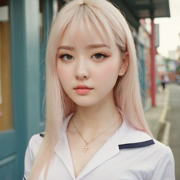 Tags: 21872187, SDXL
{"3": {"inputs": {"seed": 754063768162760, "steps": 64, "cfg": 7.04, "sampler_name": "dpmpp_2m", "scheduler": "karras", "denoise": 1.0, "model": ["27", 0], "positive": ["6", 0], "negative": ["7", 0], "latent_image": ["5", 0]}, "class_type": "KSampler"}, "4": {"inputs": {"ckpt_name": "juggernautxl.safetensors"}, "class_type": "CheckpointLoaderSimple"}, "5": {"inputs": {"width": 1024, "height": 1024, "batch_size": 1}, "class_type": "EmptyLatentImage"}, "6": {"inputs": {"text": "23 year old girl, (seductive facial expression:0.97), (temptress:0.96), (seductive pose:1.11), (pale skin:0.97), (double eyelids:1.03), (cute:0.97), (sexy lips:0.98), (slim:0.99), (blush:1.13), (eyelashes:1.01), (beautiful eyes:1.05), (detailed face:1.13), (idol:0.95), (in a seductive pose:0.98), (large perky breasts:1.13), (cleavage:0.99), (thigh gap:1.05), (school uniform:1.10), choker, busy street, (portra:1.08), (film:1.08), (RAW:1.02), (natural looking skin:1.00), (soft lighting:1.02), (candid cinema:1.09), (textured skin:1.09), (skin fuzz:1.07), (detailed skin:1.09)", "clip": ["27", 1]}, "class_type": "CLIPTextEncode"}, "7": {"inputs": {"text": "(watermark:1.11), (low resolution:1.13), (twisted:1.13), (bad hands:1.10), (worst quality:1.07), (open mouth:1.11), (distorted:1.06)", "clip": ["27", 1]}, "class_type": "CLIPTextEncode"}, "8": {"inputs": {"samples": ["3", 0], "vae": ["4", 2]}, "class_type": "VAEDecode"}, "25": {"inputs": {"lora_name": "nudify_xl.safetensors", "strength_model": 0.02, "strength_clip": 0.34, "model": ["4", 0], "clip": ["4", 1]}, "class_type": "LoraLoader"}, "26": {"inputs": {"lora_name": "shirtlift_SDXL_v2.safetensors", "strength_model": 0.17, "strength_clip": 0.11, "model": ["25", 0], "clip": ["25", 1]}, "class_type": "LoraLoader"}, "27": {"inputs": {"lora_name": "PerfectEyesXL.safetensors", "strength_model": 0.05, "strength_clip": 0.16, "model": ["26", 0], "clip": ["26", 1]}, "class_type": "LoraLoader"}, "30": {"inputs": {"model_name": "4x_NMKD-Superscale-SP_178000_G.pth"}, "class_type": "UpscaleModelLoader"}, "31": {"inputs": {"upscale_model": ["30", 0], "image": ["8", 0]}, "class_type": "ImageUpscaleWithModel"}, "32": {"inputs": {"upscale_method": "lanczos", "scale_by": 0.5, "image": ["31", 0]}, "class_type": "ImageScaleBy"}, "33": {"inputs": {"pixels": ["32", 0], "vae": ["4", 2]}, "class_type": "VAEEncode"}, "34": {"inputs": {"seed": 754063768162760, "steps": 64, "cfg": 7.04, "sampler_name": "dpmpp_2m", "scheduler": "karras", "denoise": 0.3, "model": ["27", 0], "positive": ["6", 0], "negative": ["7", 0], "latent_image": ["33", 0]}, "class_type": "KSampler"}, "36": {"inputs": {"samples": ["34", 0], "vae": ["4", 2]}, "class_type": "VAEDecode"}, "39": {"inputs": {"filename_prefix": "comfyapi-1724307170918", "images": ["36", 0]}, "class_type": "SaveImage"}}