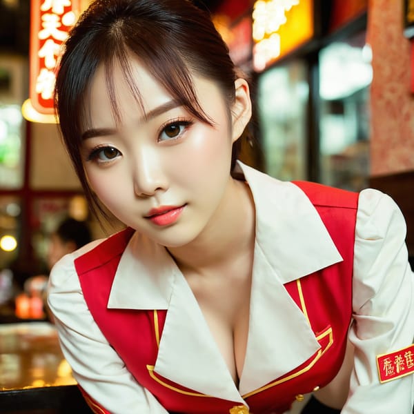 Tags: 21872187, SDXL
{"3": {"inputs": {"seed": 782598698609379, "steps": 64, "cfg": 7.67, "sampler_name": "dpmpp_2m", "scheduler": "karras", "denoise": 1.0, "model": ["27", 0], "positive": ["6", 0], "negative": ["7", 0], "latent_image": ["5", 0]}, "class_type": "KSampler"}, "4": {"inputs": {"ckpt_name": "juggernautxl.safetensors"}, "class_type": "CheckpointLoaderSimple"}, "5": {"inputs": {"width": 1024, "height": 1024, "batch_size": 1}, "class_type": "EmptyLatentImage"}, "6": {"inputs": {"text": "18 year old girl, (chinese:1.14), (temptress:1.01), (seductive pose:1.05), (eyelashes:0.95), (detailed face:0.95), (double eyelids:1.09), (cute:0.97), (blush:1.06), (pale skin:1.00), (seductive facial expression:1.01), (slim:0.99), (idol:1.04), (beautiful eyes:1.08), (sexy lips:1.12), (on all fours:1.14), (spreading ass cheeks:1.01), (from behind:0.95), (backboob:0.99), (a waitress in uniform:1.05) working at a restaurant, (film:1.06), (skin fuzz:1.04), (candid cinema:1.03), (textured skin:1.00), (detailed skin:1.07), (portra:1.06), (soft lighting:1.09), (RAW:1.09), (natural looking skin:1.07)", "clip": ["27", 1]}, "class_type": "CLIPTextEncode"}, "7": {"inputs": {"text": "(bad hands:1.06), (distorted:1.11), (open mouth:1.07), (twisted:1.08), (watermark:1.14), (low resolution:1.07), (worst quality:1.13)", "clip": ["27", 1]}, "class_type": "CLIPTextEncode"}, "8": {"inputs": {"samples": ["3", 0], "vae": ["4", 2]}, "class_type": "VAEDecode"}, "25": {"inputs": {"lora_name": "nudify_xl.safetensors", "strength_model": 0.28, "strength_clip": 0.07, "model": ["4", 0], "clip": ["4", 1]}, "class_type": "LoraLoader"}, "26": {"inputs": {"lora_name": "shirtlift_SDXL_v2.safetensors", "strength_model": 0.12, "strength_clip": 0.08, "model": ["25", 0], "clip": ["25", 1]}, "class_type": "LoraLoader"}, "27": {"inputs": {"lora_name": "PerfectEyesXL.safetensors", "strength_model": 0.03, "strength_clip": 0.01, "model": ["26", 0], "clip": ["26", 1]}, "class_type": "LoraLoader"}, "30": {"inputs": {"model_name": "4x_NMKD-Superscale-SP_178000_G.pth"}, "class_type": "UpscaleModelLoader"}, "31": {"inputs": {"upscale_model": ["30", 0], "image": ["8", 0]}, "class_type": "ImageUpscaleWithModel"}, "32": {"inputs": {"upscale_method": "lanczos", "scale_by": 0.5, "image": ["31", 0]}, "class_type": "ImageScaleBy"}, "33": {"inputs": {"pixels": ["32", 0], "vae": ["4", 2]}, "class_type": "VAEEncode"}, "34": {"inputs": {"seed": 782598698609379, "steps": 64, "cfg": 7.67, "sampler_name": "dpmpp_2m", "scheduler": "karras", "denoise": 0.3, "model": ["27", 0], "positive": ["6", 0], "negative": ["7", 0], "latent_image": ["33", 0]}, "class_type": "KSampler"}, "36": {"inputs": {"samples": ["34", 0], "vae": ["4", 2]}, "class_type": "VAEDecode"}, "39": {"inputs": {"filename_prefix": "comfyapi-1714742689939", "images": ["36", 0]}, "class_type": "SaveImage"}}