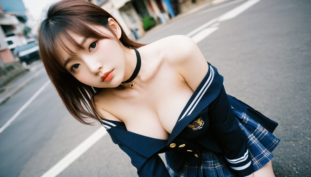 Tags: 21872187, SDXL
{"3": {"inputs": {"seed": 733608521778081, "steps": 64, "cfg": 7.54, "sampler_name": "dpmpp_2m", "scheduler": "karras", "denoise": 1.0, "model": ["27", 0], "positive": ["6", 0], "negative": ["7", 0], "latent_image": ["5", 0]}, "class_type": "KSampler"}, "4": {"inputs": {"ckpt_name": "helloworldxl.safetensors"}, "class_type": "CheckpointLoaderSimple"}, "5": {"inputs": {"width": 1344, "height": 768, "batch_size": 1}, "class_type": "EmptyLatentImage"}, "6": {"inputs": {"text": "23 year old girl, (korean:1.02), (japanese:1.02), (chinese:1.02), (seductive facial expression:0.98), (slim:1.11), (detailed face:0.96), (idol:1.06), (double eyelids:0.99), (seductive pose:1.04), (sexy lips:1.10), (eyelashes:1.04), (pale skin:1.03), (beautiful eyes:1.14), (temptress:1.06), (cute:1.05), (blush:1.02), (in a seductive pose:1.05), (large perky breasts:1.04), (cleavage:1.03), (thigh gap:0.96), (school uniform:1.01), choker, busy street, (textured skin:1.08), (soft lighting:1.05), (film:1.04), (portra:1.09), (candid cinema:1.08), (RAW:1.08), (skin fuzz:1.03), (detailed skin:1.09), (natural looking skin:1.06)", "clip": ["27", 1]}, "class_type": "CLIPTextEncode"}, "7": {"inputs": {"text": "(watermark:1.06), (bad hands:1.14), (open mouth:1.06), (twisted:1.11), (worst quality:1.07), (low resolution:1.08), (distorted:1.13)", "clip": ["27", 1]}, "class_type": "CLIPTextEncode"}, "8": {"inputs": {"samples": ["3", 0], "vae": ["4", 2]}, "class_type": "VAEDecode"}, "25": {"inputs": {"lora_name": "nudify_xl.safetensors", "strength_model": 0.17, "strength_clip": 0.34, "model": ["4", 0], "clip": ["4", 1]}, "class_type": "LoraLoader"}, "26": {"inputs": {"lora_name": "shirtlift_SDXL_v2.safetensors", "strength_model": 0.01, "strength_clip": 0.01, "model": ["25", 0], "clip": ["25", 1]}, "class_type": "LoraLoader"}, "27": {"inputs": {"lora_name": "PerfectEyesXL.safetensors", "strength_model": 0.06, "strength_clip": 0.14, "model": ["26", 0], "clip": ["26", 1]}, "class_type": "LoraLoader"}, "30": {"inputs": {"model_name": "4x_NMKD-Superscale-SP_178000_G.pth"}, "class_type": "UpscaleModelLoader"}, "31": {"inputs": {"upscale_model": ["30", 0], "image": ["8", 0]}, "class_type": "ImageUpscaleWithModel"}, "32": {"inputs": {"upscale_method": "lanczos", "scale_by": 0.5, "image": ["31", 0]}, "class_type": "ImageScaleBy"}, "33": {"inputs": {"pixels": ["32", 0], "vae": ["4", 2]}, "class_type": "VAEEncode"}, "34": {"inputs": {"seed": 733608521778081, "steps": 64, "cfg": 7.54, "sampler_name": "dpmpp_2m", "scheduler": "karras", "denoise": 0.3, "model": ["27", 0], "positive": ["6", 0], "negative": ["7", 0], "latent_image": ["33", 0]}, "class_type": "KSampler"}, "36": {"inputs": {"samples": ["34", 0], "vae": ["4", 2]}, "class_type": "VAEDecode"}, "39": {"inputs": {"filename_prefix": "comfyapi-1732801001880", "images": ["36", 0]}, "class_type": "SaveImage"}}