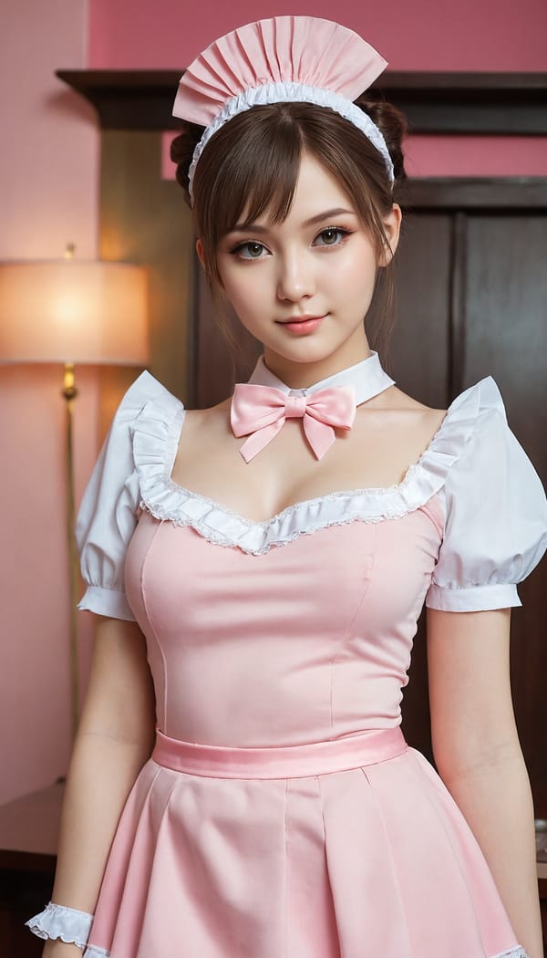 Tags: 21872187, SDXL
{"3": {"inputs": {"seed": 310615653129812, "steps": 32, "cfg": 6.08, "sampler_name": "dpmpp_2m", "scheduler": "karras", "denoise": 1.0, "model": ["27", 0], "positive": ["6", 0], "negative": ["7", 0], "latent_image": ["5", 0]}, "class_type": "KSampler"}, "4": {"inputs": {"ckpt_name": "juggernautXL_v8Rundiffusion.safetensors"}, "class_type": "CheckpointLoaderSimple"}, "5": {"inputs": {"width": 768, "height": 1344, "batch_size": 1}, "class_type": "EmptyLatentImage"}, "6": {"inputs": {"text": "25 year old girl, (russian:1.04), (temptress:0.96), (beautiful eyes:1.10), (detailed face:1.03), (seductive pose:1.13), (seductive facial expression:1.04), (idol:1.12), (pale skin:1.05), (eyelashes:1.13), (blush:1.11), (sexy lips:0.99), (cute:1.08), (double eyelids:1.02), (slim:1.08), (perky ass:1.01), (exposed ass:1.06), (looking back:1.05), (sexy ass:0.97), (thigh gap:1.00), in a (skimpy maid costume:1.12) working at a maid cafe, choker, bowtie, headband, pleated skirt, (RAW:1.04), (natural looking skin:1.05), (film:1.02), (candid cinema:1.05), (soft lighting:1.06), (textured skin:1.08), (detailed skin:1.00), (portra:1.07)", "clip": ["27", 1]}, "class_type": "CLIPTextEncode"}, "7": {"inputs": {"text": "(open mouth:1.11), (bad hands:1.13), (low resolution:1.11), (distorted:1.14), (watermark:1.08), (twisted:1.07), (worst quality:1.12)", "clip": ["27", 1]}, "class_type": "CLIPTextEncode"}, "8": {"inputs": {"samples": ["3", 0], "vae": ["4", 2]}, "class_type": "VAEDecode"}, "25": {"inputs": {"lora_name": "nudify_xl.safetensors", "strength_model": 0.35, "strength_clip": 0.33, "model": ["4", 0], "clip": ["4", 1]}, "class_type": "LoraLoader"}, "26": {"inputs": {"lora_name": "shirtlift_SDXL_v2.safetensors", "strength_model": 0.01, "strength_clip": 0.02, "model": ["25", 0], "clip": ["25", 1]}, "class_type": "LoraLoader"}, "27": {"inputs": {"lora_name": "PerfectEyesXL.safetensors", "strength_model": 0.0, "strength_clip": 0.15, "model": ["26", 0], "clip": ["26", 1]}, "class_type": "LoraLoader"}, "30": {"inputs": {"model_name": "4x_NMKD-Superscale-SP_178000_G.pth"}, "class_type": "UpscaleModelLoader"}, "31": {"inputs": {"upscale_model": ["30", 0], "image": ["8", 0]}, "class_type": "ImageUpscaleWithModel"}, "32": {"inputs": {"upscale_method": "lanczos", "scale_by": 0.5, "image": ["31", 0]}, "class_type": "ImageScaleBy"}, "33": {"inputs": {"pixels": ["32", 0], "vae": ["4", 2]}, "class_type": "VAEEncode"}, "34": {"inputs": {"seed": 310615653129812, "steps": 32, "cfg": 6.08, "sampler_name": "dpmpp_2m", "scheduler": "karras", "denoise": 0.3, "model": ["27", 0], "positive": ["6", 0], "negative": ["7", 0], "latent_image": ["33", 0]}, "class_type": "KSampler"}, "36": {"inputs": {"samples": ["34", 0], "vae": ["4", 2]}, "class_type": "VAEDecode"}, "39": {"inputs": {"filename_prefix": "comfyapi-1707653776760", "images": ["36", 0]}, "class_type": "SaveImage"}}