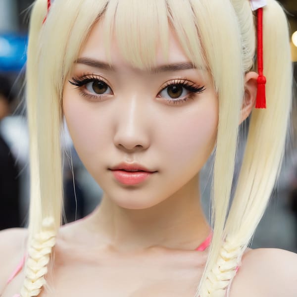 Tags: 21872187, SDXL
{"3": {"inputs": {"seed": 391616746627913, "steps": 32, "cfg": 7.18, "sampler_name": "dpmpp_2m", "scheduler": "karras", "denoise": 1.0, "model": ["27", 0], "positive": ["6", 0], "negative": ["7", 0], "latent_image": ["5", 0]}, "class_type": "KSampler"}, "4": {"inputs": {"ckpt_name": "juggernautxl.safetensors"}, "class_type": "CheckpointLoaderSimple"}, "5": {"inputs": {"width": 1024, "height": 1024, "batch_size": 1}, "class_type": "EmptyLatentImage"}, "6": {"inputs": {"text": "18 year old girl, (chinese:1.13), (ukrainian:1.03), (slim:1.09), (temptress:1.10), (seductive facial expression:1.07), (idol:0.95), (sexy lips:1.01), (pale skin:1.11), (eyelashes:1.11), (beautiful eyes:1.00), (blush:0.98), (detailed face:1.11), (cute:1.09), (seductive pose:0.98), (double eyelids:1.12), (perky ass:1.06), (exposed ass:1.06), (looking back:1.02), (sexy ass:0.96), (thigh gap:1.04), (in a cosplay:1.09) at comiket posing for camera, (detailed skin:1.04), (skin fuzz:1.06), (film:1.04), (textured skin:1.02), (RAW:1.04), (soft lighting:1.05), (natural looking skin:1.07), (candid cinema:1.00), (portra:1.05)", "clip": ["27", 1]}, "class_type": "CLIPTextEncode"}, "7": {"inputs": {"text": "(low resolution:1.13), (open mouth:1.09), (distorted:1.07), (bad hands:1.10), (worst quality:1.12), (twisted:1.07), (watermark:1.05)", "clip": ["27", 1]}, "class_type": "CLIPTextEncode"}, "8": {"inputs": {"samples": ["3", 0], "vae": ["4", 2]}, "class_type": "VAEDecode"}, "25": {"inputs": {"lora_name": "nudify_xl.safetensors", "strength_model": 0.33, "strength_clip": 0.3, "model": ["4", 0], "clip": ["4", 1]}, "class_type": "LoraLoader"}, "26": {"inputs": {"lora_name": "shirtlift_SDXL_v2.safetensors", "strength_model": 0.05, "strength_clip": 0.11, "model": ["25", 0], "clip": ["25", 1]}, "class_type": "LoraLoader"}, "27": {"inputs": {"lora_name": "PerfectEyesXL.safetensors", "strength_model": 0.18, "strength_clip": 0.08, "model": ["26", 0], "clip": ["26", 1]}, "class_type": "LoraLoader"}, "30": {"inputs": {"model_name": "4x_NMKD-Superscale-SP_178000_G.pth"}, "class_type": "UpscaleModelLoader"}, "31": {"inputs": {"upscale_model": ["30", 0], "image": ["8", 0]}, "class_type": "ImageUpscaleWithModel"}, "32": {"inputs": {"upscale_method": "lanczos", "scale_by": 0.5, "image": ["31", 0]}, "class_type": "ImageScaleBy"}, "33": {"inputs": {"pixels": ["32", 0], "vae": ["4", 2]}, "class_type": "VAEEncode"}, "34": {"inputs": {"seed": 391616746627913, "steps": 32, "cfg": 7.18, "sampler_name": "dpmpp_2m", "scheduler": "karras", "denoise": 0.3, "model": ["27", 0], "positive": ["6", 0], "negative": ["7", 0], "latent_image": ["33", 0]}, "class_type": "KSampler"}, "36": {"inputs": {"samples": ["34", 0], "vae": ["4", 2]}, "class_type": "VAEDecode"}, "39": {"inputs": {"filename_prefix": "comfyapi-1714341854363", "images": ["36", 0]}, "class_type": "SaveImage"}}