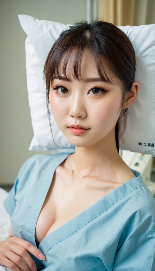 Tags: 21872187, SDXL
{"3": {"inputs": {"seed": 417903426277905, "steps": 32, "cfg": 7.6, "sampler_name": "dpmpp_2m", "scheduler": "karras", "denoise": 1.0, "model": ["27", 0], "positive": ["6", 0], "negative": ["7", 0], "latent_image": ["5", 0]}, "class_type": "KSampler"}, "4": {"inputs": {"ckpt_name": "juggernautxl.safetensors"}, "class_type": "CheckpointLoaderSimple"}, "5": {"inputs": {"width": 768, "height": 1344, "batch_size": 1}, "class_type": "EmptyLatentImage"}, "6": {"inputs": {"text": "27 year old girl, (japanese:0.97), (temptress:1.05), (eyelashes:1.05), (detailed face:1.07), (seductive pose:1.13), (cute:1.00), (beautiful eyes:1.07), (sexy lips:1.12), (blush:0.98), (seductive facial expression:1.03), (slim:1.13), (double eyelids:1.09), (pale skin:1.11), (idol:1.01), (in a seductive pose:1.14), (large perky breasts:1.07), (cleavage:1.12), (thigh gap:1.07), (nurse in uniform:0.96) working in a hospital ward, (skin fuzz:1.08), (film:1.00), (RAW:1.06), (candid cinema:1.00), (textured skin:1.09), (detailed skin:1.04), (natural looking skin:1.04), (portra:1.01), (soft lighting:1.05)", "clip": ["27", 1]}, "class_type": "CLIPTextEncode"}, "7": {"inputs": {"text": "(low resolution:1.05), (twisted:1.09), (watermark:1.14), (worst quality:1.07), (open mouth:1.13), (bad hands:1.11), (distorted:1.09)", "clip": ["27", 1]}, "class_type": "CLIPTextEncode"}, "8": {"inputs": {"samples": ["3", 0], "vae": ["4", 2]}, "class_type": "VAEDecode"}, "25": {"inputs": {"lora_name": "nudify_xl.safetensors", "strength_model": 0.07, "strength_clip": 0.18, "model": ["4", 0], "clip": ["4", 1]}, "class_type": "LoraLoader"}, "26": {"inputs": {"lora_name": "shirtlift_SDXL_v2.safetensors", "strength_model": 0.12, "strength_clip": 0.05, "model": ["25", 0], "clip": ["25", 1]}, "class_type": "LoraLoader"}, "27": {"inputs": {"lora_name": "PerfectEyesXL.safetensors", "strength_model": 0.13, "strength_clip": 0.18, "model": ["26", 0], "clip": ["26", 1]}, "class_type": "LoraLoader"}, "30": {"inputs": {"model_name": "4x_NMKD-Superscale-SP_178000_G.pth"}, "class_type": "UpscaleModelLoader"}, "31": {"inputs": {"upscale_model": ["30", 0], "image": ["8", 0]}, "class_type": "ImageUpscaleWithModel"}, "32": {"inputs": {"upscale_method": "lanczos", "scale_by": 0.5, "image": ["31", 0]}, "class_type": "ImageScaleBy"}, "33": {"inputs": {"pixels": ["32", 0], "vae": ["4", 2]}, "class_type": "VAEEncode"}, "34": {"inputs": {"seed": 417903426277905, "steps": 32, "cfg": 7.6, "sampler_name": "dpmpp_2m", "scheduler": "karras", "denoise": 0.3, "model": ["27", 0], "positive": ["6", 0], "negative": ["7", 0], "latent_image": ["33", 0]}, "class_type": "KSampler"}, "36": {"inputs": {"samples": ["34", 0], "vae": ["4", 2]}, "class_type": "VAEDecode"}, "39": {"inputs": {"filename_prefix": "comfyapi-1725850866507", "images": ["36", 0]}, "class_type": "SaveImage"}}