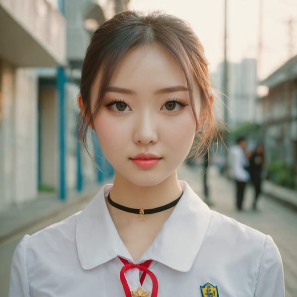 Tags: 21872187, SDXL
{"3": {"inputs": {"seed": 700491991817167, "steps": 32, "cfg": 5.39, "sampler_name": "dpmpp_2m", "scheduler": "karras", "denoise": 1.0, "model": ["27", 0], "positive": ["6", 0], "negative": ["7", 0], "latent_image": ["5", 0]}, "class_type": "KSampler"}, "4": {"inputs": {"ckpt_name": "juggernautxl.safetensors"}, "class_type": "CheckpointLoaderSimple"}, "5": {"inputs": {"width": 1024, "height": 1024, "batch_size": 1}, "class_type": "EmptyLatentImage"}, "6": {"inputs": {"text": "25 year old girl, (ukrainian:1.10), (chinese:0.97), (temptress:0.99), (double eyelids:1.08), (slim:1.06), (idol:1.13), (sexy lips:1.09), (seductive pose:1.12), (eyelashes:1.08), (beautiful eyes:1.11), (seductive facial expression:1.08), (pale skin:1.00), (blush:0.98), (cute:0.98), (in a seductive pose:1.10), (large perky breasts:1.12), (cleavage:0.99), (thigh gap:1.08), (school uniform:1.10), choker, busy street, (RAW:1.07), (detailed skin:1.09), (candid cinema:1.08), (film:1.06), (soft lighting:1.09), (portra:1.01), (natural looking skin:1.03), (textured skin:1.07), (skin fuzz:1.03)", "clip": ["27", 1]}, "class_type": "CLIPTextEncode"}, "7": {"inputs": {"text": "(distorted:1.09), (watermark:1.08), (low resolution:1.07), (worst quality:1.09), (bad hands:1.11), (open mouth:1.06), (twisted:1.06)", "clip": ["27", 1]}, "class_type": "CLIPTextEncode"}, "8": {"inputs": {"samples": ["3", 0], "vae": ["4", 2]}, "class_type": "VAEDecode"}, "25": {"inputs": {"lora_name": "nudify_xl.safetensors", "strength_model": 0.19, "strength_clip": 0.14, "model": ["4", 0], "clip": ["4", 1]}, "class_type": "LoraLoader"}, "26": {"inputs": {"lora_name": "shirtlift_SDXL_v2.safetensors", "strength_model": 0.02, "strength_clip": 0.19, "model": ["25", 0], "clip": ["25", 1]}, "class_type": "LoraLoader"}, "27": {"inputs": {"lora_name": "PerfectEyesXL.safetensors", "strength_model": 0.02, "strength_clip": 0.13, "model": ["26", 0], "clip": ["26", 1]}, "class_type": "LoraLoader"}, "30": {"inputs": {"model_name": "4x_NMKD-Superscale-SP_178000_G.pth"}, "class_type": "UpscaleModelLoader"}, "31": {"inputs": {"upscale_model": ["30", 0], "image": ["8", 0]}, "class_type": "ImageUpscaleWithModel"}, "32": {"inputs": {"upscale_method": "lanczos", "scale_by": 0.5, "image": ["31", 0]}, "class_type": "ImageScaleBy"}, "33": {"inputs": {"pixels": ["32", 0], "vae": ["4", 2]}, "class_type": "VAEEncode"}, "34": {"inputs": {"seed": 700491991817167, "steps": 32, "cfg": 5.39, "sampler_name": "dpmpp_2m", "scheduler": "karras", "denoise": 0.3, "model": ["27", 0], "positive": ["6", 0], "negative": ["7", 0], "latent_image": ["33", 0]}, "class_type": "KSampler"}, "36": {"inputs": {"samples": ["34", 0], "vae": ["4", 2]}, "class_type": "VAEDecode"}, "39": {"inputs": {"filename_prefix": "comfyapi-1733015483882", "images": ["36", 0]}, "class_type": "SaveImage"}}