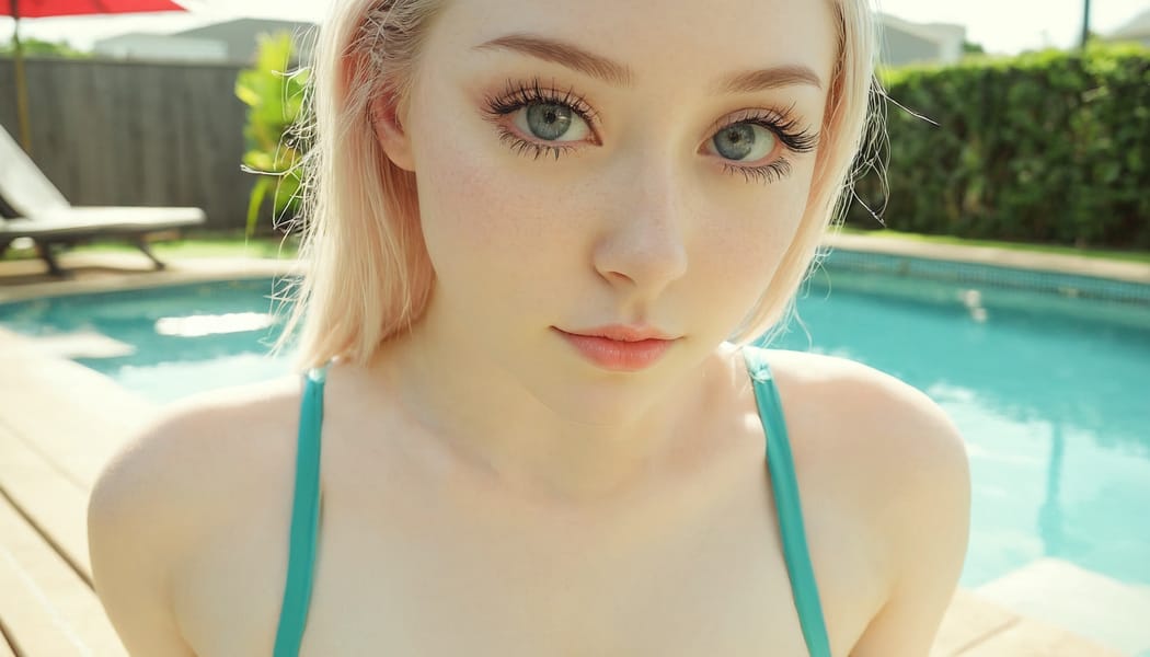 Tags: 21872187, SDXL
{"3": {"inputs": {"seed": 268112289644991, "steps": 64, "cfg": 6.72, "sampler_name": "dpmpp_2m", "scheduler": "karras", "denoise": 1.0, "model": ["27", 0], "positive": ["6", 0], "negative": ["7", 0], "latent_image": ["5", 0]}, "class_type": "KSampler"}, "4": {"inputs": {"ckpt_name": "juggernautxl.safetensors"}, "class_type": "CheckpointLoaderSimple"}, "5": {"inputs": {"width": 1344, "height": 768, "batch_size": 1}, "class_type": "EmptyLatentImage"}, "6": {"inputs": {"text": "24 year old girl, (pale skin:0.99), (eyelashes:1.10), (seductive facial expression:0.98), (beautiful eyes:1.14), (double eyelids:1.05), (blush:0.95), (temptress:1.07), (slim:1.04), (idol:1.13), (cute:0.99), (seductive pose:0.95), (detailed face:0.95), (perky ass:1.07), (exposed ass:1.06), (looking back:1.10), (sexy ass:1.14), (thigh gap:1.07), (in a swimsuit:1.01) at a pool, (candid cinema:1.03), (soft lighting:1.02), (textured skin:1.02), (portra:1.06), (detailed skin:1.09), (film:1.09), (RAW:1.05), (natural looking skin:1.03), (skin fuzz:1.05)", "clip": ["27", 1]}, "class_type": "CLIPTextEncode"}, "7": {"inputs": {"text": "(worst quality:1.11), (open mouth:1.14), (bad hands:1.11), (twisted:1.05), (low resolution:1.14), (watermark:1.12), (distorted:1.09)", "clip": ["27", 1]}, "class_type": "CLIPTextEncode"}, "8": {"inputs": {"samples": ["3", 0], "vae": ["4", 2]}, "class_type": "VAEDecode"}, "25": {"inputs": {"lora_name": "nudify_xl.safetensors", "strength_model": 0.34, "strength_clip": 0.16, "model": ["4", 0], "clip": ["4", 1]}, "class_type": "LoraLoader"}, "26": {"inputs": {"lora_name": "shirtlift_SDXL_v2.safetensors", "strength_model": 0.16, "strength_clip": 0.14, "model": ["25", 0], "clip": ["25", 1]}, "class_type": "LoraLoader"}, "27": {"inputs": {"lora_name": "PerfectEyesXL.safetensors", "strength_model": 0.0, "strength_clip": 0.05, "model": ["26", 0], "clip": ["26", 1]}, "class_type": "LoraLoader"}, "30": {"inputs": {"model_name": "4x_NMKD-Superscale-SP_178000_G.pth"}, "class_type": "UpscaleModelLoader"}, "31": {"inputs": {"upscale_model": ["30", 0], "image": ["8", 0]}, "class_type": "ImageUpscaleWithModel"}, "32": {"inputs": {"upscale_method": "lanczos", "scale_by": 0.5, "image": ["31", 0]}, "class_type": "ImageScaleBy"}, "33": {"inputs": {"pixels": ["32", 0], "vae": ["4", 2]}, "class_type": "VAEEncode"}, "34": {"inputs": {"seed": 268112289644991, "steps": 64, "cfg": 6.72, "sampler_name": "dpmpp_2m", "scheduler": "karras", "denoise": 0.3, "model": ["27", 0], "positive": ["6", 0], "negative": ["7", 0], "latent_image": ["33", 0]}, "class_type": "KSampler"}, "36": {"inputs": {"samples": ["34", 0], "vae": ["4", 2]}, "class_type": "VAEDecode"}, "39": {"inputs": {"filename_prefix": "comfyapi-1714367175646", "images": ["36", 0]}, "class_type": "SaveImage"}}