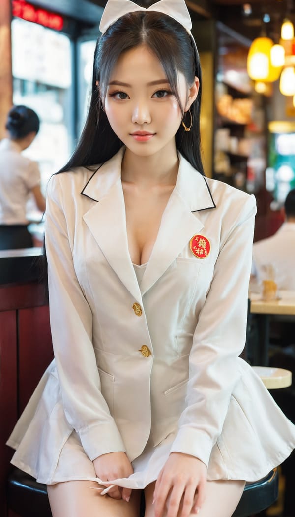 Tags: 21872187, SDXL
{"3": {"inputs": {"seed": 405429512475641, "steps": 32, "cfg": 7.83, "sampler_name": "dpmpp_2m", "scheduler": "karras", "denoise": 1.0, "model": ["27", 0], "positive": ["6", 0], "negative": ["7", 0], "latent_image": ["5", 0]}, "class_type": "KSampler"}, "4": {"inputs": {"ckpt_name": "juggernautxl.safetensors"}, "class_type": "CheckpointLoaderSimple"}, "5": {"inputs": {"width": 768, "height": 1344, "batch_size": 1}, "class_type": "EmptyLatentImage"}, "6": {"inputs": {"text": "23 year old girl, (taiwanese:1.13), (chinese:1.14), (irish:1.07), (russian:1.00), (blush:0.95), (idol:1.08), (sexy lips:1.03), (seductive facial expression:1.00), (temptress:1.04), (pale skin:0.97), (beautiful eyes:0.97), (double eyelids:0.95), (slim:1.13), (cute:1.05), (seductive pose:1.11), (eyelashes:1.05), (detailed face:1.13), (perky ass:0.96), (exposed ass:0.98), (looking back:1.14), (sexy ass:1.14), (thigh gap:1.07), (a waitress in uniform:0.97) working at a restaurant, (candid cinema:1.05), (skin fuzz:1.05), (detailed skin:1.02), (textured skin:1.06), (film:1.00), (soft lighting:1.00), (portra:1.01), (RAW:1.09), (natural looking skin:1.07)", "clip": ["27", 1]}, "class_type": "CLIPTextEncode"}, "7": {"inputs": {"text": "(watermark:1.12), (bad hands:1.12), (distorted:1.11), (low resolution:1.08), (worst quality:1.06), (open mouth:1.05), (twisted:1.12)", "clip": ["27", 1]}, "class_type": "CLIPTextEncode"}, "8": {"inputs": {"samples": ["3", 0], "vae": ["4", 2]}, "class_type": "VAEDecode"}, "25": {"inputs": {"lora_name": "nudify_xl.safetensors", "strength_model": 0.1, "strength_clip": 0.04, "model": ["4", 0], "clip": ["4", 1]}, "class_type": "LoraLoader"}, "26": {"inputs": {"lora_name": "shirtlift_SDXL_v2.safetensors", "strength_model": 0.0, "strength_clip": 0.14, "model": ["25", 0], "clip": ["25", 1]}, "class_type": "LoraLoader"}, "27": {"inputs": {"lora_name": "PerfectEyesXL.safetensors", "strength_model": 0.04, "strength_clip": 0.0, "model": ["26", 0], "clip": ["26", 1]}, "class_type": "LoraLoader"}, "30": {"inputs": {"model_name": "4x_NMKD-Superscale-SP_178000_G.pth"}, "class_type": "UpscaleModelLoader"}, "31": {"inputs": {"upscale_model": ["30", 0], "image": ["8", 0]}, "class_type": "ImageUpscaleWithModel"}, "32": {"inputs": {"upscale_method": "lanczos", "scale_by": 0.5, "image": ["31", 0]}, "class_type": "ImageScaleBy"}, "33": {"inputs": {"pixels": ["32", 0], "vae": ["4", 2]}, "class_type": "VAEEncode"}, "34": {"inputs": {"seed": 405429512475641, "steps": 32, "cfg": 7.83, "sampler_name": "dpmpp_2m", "scheduler": "karras", "denoise": 0.3, "model": ["27", 0], "positive": ["6", 0], "negative": ["7", 0], "latent_image": ["33", 0]}, "class_type": "KSampler"}, "36": {"inputs": {"samples": ["34", 0], "vae": ["4", 2]}, "class_type": "VAEDecode"}, "39": {"inputs": {"filename_prefix": "comfyapi-1726442975754", "images": ["36", 0]}, "class_type": "SaveImage"}}