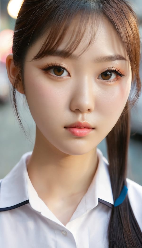 Tags: 21872187, SDXL
{"3": {"inputs": {"seed": 880820879100024, "steps": 32, "cfg": 6.5, "sampler_name": "dpmpp_2m", "scheduler": "karras", "denoise": 1.0, "model": ["27", 0], "positive": ["6", 0], "negative": ["7", 0], "latent_image": ["5", 0]}, "class_type": "KSampler"}, "4": {"inputs": {"ckpt_name": "juggernautxl.safetensors"}, "class_type": "CheckpointLoaderSimple"}, "5": {"inputs": {"width": 768, "height": 1344, "batch_size": 1}, "class_type": "EmptyLatentImage"}, "6": {"inputs": {"text": "19 year old girl, (korean:1.10), (taiwanese:0.96), (irish:1.03), (detailed face:0.95), (seductive pose:1.14), (seductive facial expression:1.12), (eyelashes:1.10), (cute:0.96), (beautiful eyes:0.98), (idol:1.12), (double eyelids:1.11), (pale skin:1.06), (slim:0.95), (blush:1.11), (temptress:1.01), (perky ass:1.05), (exposed ass:1.02), (looking back:1.10), (sexy ass:1.04), (thigh gap:0.95), (school uniform:1.09), choker, busy street, (candid cinema:1.06), (soft lighting:1.01), (detailed skin:1.01), (film:1.02), (textured skin:1.05), (skin fuzz:1.02), (portra:1.07), (RAW:1.08), (natural looking skin:1.07)", "clip": ["27", 1]}, "class_type": "CLIPTextEncode"}, "7": {"inputs": {"text": "(distorted:1.08), (low resolution:1.07), (worst quality:1.09), (watermark:1.13), (open mouth:1.14), (bad hands:1.14), (twisted:1.06)", "clip": ["27", 1]}, "class_type": "CLIPTextEncode"}, "8": {"inputs": {"samples": ["3", 0], "vae": ["4", 2]}, "class_type": "VAEDecode"}, "25": {"inputs": {"lora_name": "nudify_xl.safetensors", "strength_model": 0.37, "strength_clip": 0.21, "model": ["4", 0], "clip": ["4", 1]}, "class_type": "LoraLoader"}, "26": {"inputs": {"lora_name": "shirtlift_SDXL_v2.safetensors", "strength_model": 0.02, "strength_clip": 0.11, "model": ["25", 0], "clip": ["25", 1]}, "class_type": "LoraLoader"}, "27": {"inputs": {"lora_name": "PerfectEyesXL.safetensors", "strength_model": 0.13, "strength_clip": 0.14, "model": ["26", 0], "clip": ["26", 1]}, "class_type": "LoraLoader"}, "30": {"inputs": {"model_name": "4x_NMKD-Superscale-SP_178000_G.pth"}, "class_type": "UpscaleModelLoader"}, "31": {"inputs": {"upscale_model": ["30", 0], "image": ["8", 0]}, "class_type": "ImageUpscaleWithModel"}, "32": {"inputs": {"upscale_method": "lanczos", "scale_by": 0.5, "image": ["31", 0]}, "class_type": "ImageScaleBy"}, "33": {"inputs": {"pixels": ["32", 0], "vae": ["4", 2]}, "class_type": "VAEEncode"}, "34": {"inputs": {"seed": 880820879100024, "steps": 32, "cfg": 6.5, "sampler_name": "dpmpp_2m", "scheduler": "karras", "denoise": 0.3, "model": ["27", 0], "positive": ["6", 0], "negative": ["7", 0], "latent_image": ["33", 0]}, "class_type": "KSampler"}, "36": {"inputs": {"samples": ["34", 0], "vae": ["4", 2]}, "class_type": "VAEDecode"}, "39": {"inputs": {"filename_prefix": "comfyapi-1716268655150", "images": ["36", 0]}, "class_type": "SaveImage"}}