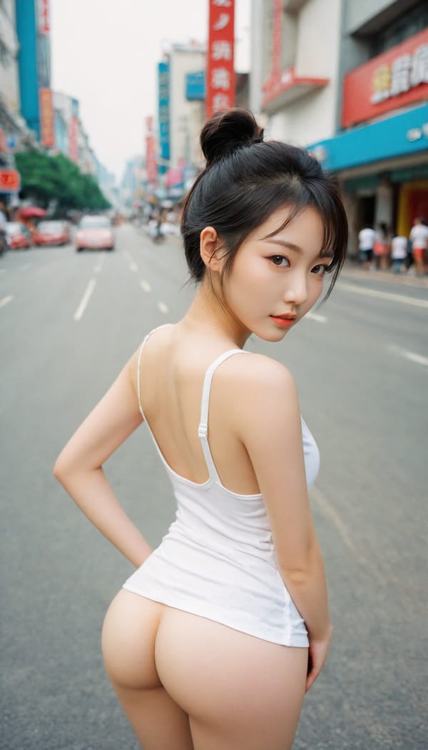 Tags: 21872187, SDXL
{"3": {"inputs": {"seed": 742215232479042, "steps": 64, "cfg": 5.76, "sampler_name": "dpmpp_2m", "scheduler": "karras", "denoise": 1.0, "model": ["27", 0], "positive": ["6", 0], "negative": ["7", 0], "latent_image": ["5", 0]}, "class_type": "KSampler"}, "4": {"inputs": {"ckpt_name": "leosamsHelloworldSDXL_helloworldSDXL32DPO.safetensors"}, "class_type": "CheckpointLoaderSimple"}, "5": {"inputs": {"width": 768, "height": 1344, "batch_size": 1}, "class_type": "EmptyLatentImage"}, "6": {"inputs": {"text": "28 year old girl, (taiwanese:1.08), (ukrainian:0.98), (eyelashes:1.04), (idol:0.95), (beautiful eyes:1.08), (slim:1.03), (temptress:1.12), (seductive pose:1.00), (double eyelids:1.02), (cute:1.05), (sexy lips:1.08), (detailed face:1.04), (seductive facial expression:1.13), (blush:1.04), (on all fours:1.12), (spreading ass cheeks:1.05), (from behind:1.12), (backboob:0.96), (white tanktop:1.14), busy street, (textured skin:1.04), (natural looking skin:1.07), (RAW:1.04), (candid cinema:1.04), (soft lighting:1.02), (detailed skin:1.06), (portra:1.00), (film:1.04), (skin fuzz:1.06)", "clip": ["27", 1]}, "class_type": "CLIPTextEncode"}, "7": {"inputs": {"text": "(distorted:1.07), (bad hands:1.11), (watermark:1.05), (worst quality:1.12), (open mouth:1.08), (low resolution:1.11), (twisted:1.06)", "clip": ["27", 1]}, "class_type": "CLIPTextEncode"}, "8": {"inputs": {"samples": ["3", 0], "vae": ["4", 2]}, "class_type": "VAEDecode"}, "25": {"inputs": {"lora_name": "nudify_xl.safetensors", "strength_model": 0.02, "strength_clip": 0.22, "model": ["4", 0], "clip": ["4", 1]}, "class_type": "LoraLoader"}, "26": {"inputs": {"lora_name": "shirtlift_SDXL_v2.safetensors", "strength_model": 0.03, "strength_clip": 0.15, "model": ["25", 0], "clip": ["25", 1]}, "class_type": "LoraLoader"}, "27": {"inputs": {"lora_name": "PerfectEyesXL.safetensors", "strength_model": 0.11, "strength_clip": 0.09, "model": ["26", 0], "clip": ["26", 1]}, "class_type": "LoraLoader"}, "30": {"inputs": {"model_name": "4x_NMKD-Superscale-SP_178000_G.pth"}, "class_type": "UpscaleModelLoader"}, "31": {"inputs": {"upscale_model": ["30", 0], "image": ["8", 0]}, "class_type": "ImageUpscaleWithModel"}, "32": {"inputs": {"upscale_method": "lanczos", "scale_by": 0.5, "image": ["31", 0]}, "class_type": "ImageScaleBy"}, "33": {"inputs": {"pixels": ["32", 0], "vae": ["4", 2]}, "class_type": "VAEEncode"}, "34": {"inputs": {"seed": 742215232479042, "steps": 64, "cfg": 5.76, "sampler_name": "dpmpp_2m", "scheduler": "karras", "denoise": 0.3, "model": ["27", 0], "positive": ["6", 0], "negative": ["7", 0], "latent_image": ["33", 0]}, "class_type": "KSampler"}, "36": {"inputs": {"samples": ["34", 0], "vae": ["4", 2]}, "class_type": "VAEDecode"}, "39": {"inputs": {"filename_prefix": "comfyapi-1707273775501", "images": ["36", 0]}, "class_type": "SaveImage"}}